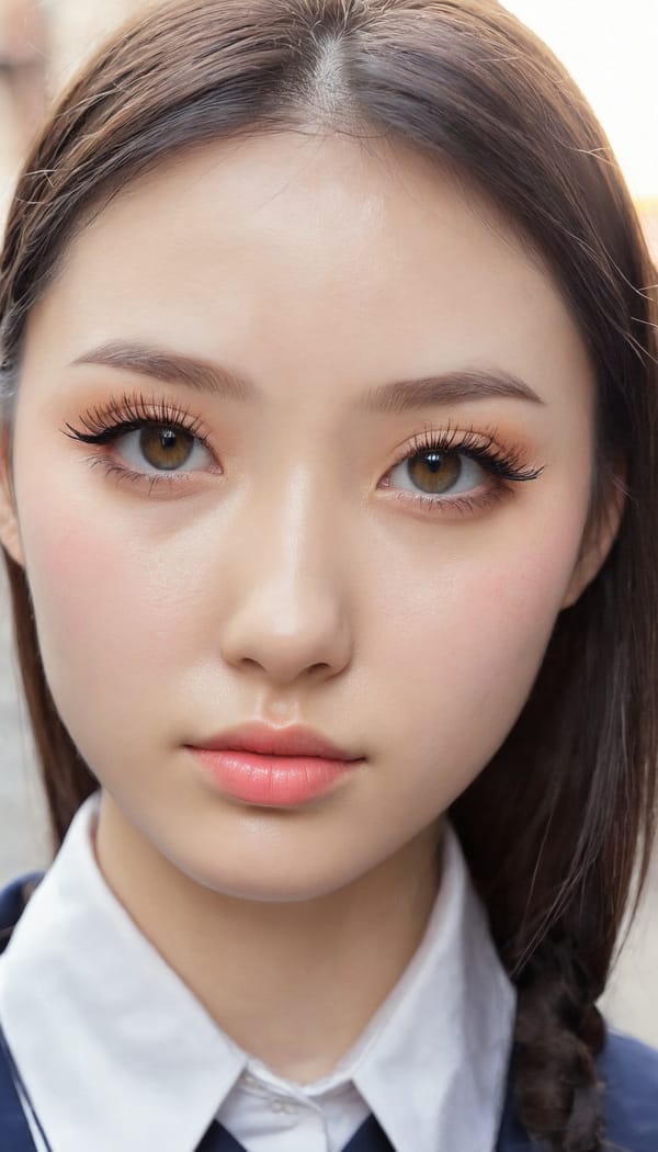 Tags: 21872187, SDXL
{"3": {"inputs": {"seed": 573022641889244, "steps": 32, "cfg": 5.13, "sampler_name": "dpmpp_2m", "scheduler": "karras", "denoise": 1.0, "model": ["27", 0], "positive": ["6", 0], "negative": ["7", 0], "latent_image": ["5", 0]}, "class_type": "KSampler"}, "4": {"inputs": {"ckpt_name": "juggernautxl.safetensors"}, "class_type": "CheckpointLoaderSimple"}, "5": {"inputs": {"width": 768, "height": 1344, "batch_size": 1}, "class_type": "EmptyLatentImage"}, "6": {"inputs": {"text": "25 year old girl, (ukrainian:0.98), (irish:0.95), (korean:1.10), (eyelashes:1.09), (double eyelids:1.02), (sexy lips:1.13), (slim:1.12), (cute:1.12), (seductive facial expression:0.98), (temptress:0.98), (pale skin:1.02), (blush:1.07), (detailed face:0.99), (idol:0.95), (beautiful eyes:1.03), (in a seductive pose:1.05), (large perky breasts:0.98), (cleavage:0.96), (thigh gap:1.11), (school uniform:1.10), choker, busy street, (RAW:1.00), (soft lighting:1.02), (portra:1.00), (skin fuzz:1.00), (film:1.07), (natural looking skin:1.06), (textured skin:1.09), (detailed skin:1.03), (candid cinema:1.03)", "clip": ["27", 1]}, "class_type": "CLIPTextEncode"}, "7": {"inputs": {"text": "(low resolution:1.06), (watermark:1.12), (distorted:1.09), (open mouth:1.13), (twisted:1.09), (worst quality:1.07), (bad hands:1.07)", "clip": ["27", 1]}, "class_type": "CLIPTextEncode"}, "8": {"inputs": {"samples": ["3", 0], "vae": ["4", 2]}, "class_type": "VAEDecode"}, "25": {"inputs": {"lora_name": "nudify_xl.safetensors", "strength_model": 0.04, "strength_clip": 0.24, "model": ["4", 0], "clip": ["4", 1]}, "class_type": "LoraLoader"}, "26": {"inputs": {"lora_name": "shirtlift_SDXL_v2.safetensors", "strength_model": 0.11, "strength_clip": 0.13, "model": ["25", 0], "clip": ["25", 1]}, "class_type": "LoraLoader"}, "27": {"inputs": {"lora_name": "PerfectEyesXL.safetensors", "strength_model": 0.11, "strength_clip": 0.11, "model": ["26", 0], "clip": ["26", 1]}, "class_type": "LoraLoader"}, "30": {"inputs": {"model_name": "4x_NMKD-Superscale-SP_178000_G.pth"}, "class_type": "UpscaleModelLoader"}, "31": {"inputs": {"upscale_model": ["30", 0], "image": ["8", 0]}, "class_type": "ImageUpscaleWithModel"}, "32": {"inputs": {"upscale_method": "lanczos", "scale_by": 0.5, "image": ["31", 0]}, "class_type": "ImageScaleBy"}, "33": {"inputs": {"pixels": ["32", 0], "vae": ["4", 2]}, "class_type": "VAEEncode"}, "34": {"inputs": {"seed": 573022641889244, "steps": 32, "cfg": 5.13, "sampler_name": "dpmpp_2m", "scheduler": "karras", "denoise": 0.3, "model": ["27", 0], "positive": ["6", 0], "negative": ["7", 0], "latent_image": ["33", 0]}, "class_type": "KSampler"}, "36": {"inputs": {"samples": ["34", 0], "vae": ["4", 2]}, "class_type": "VAEDecode"}, "39": {"inputs": {"filename_prefix": "comfyapi-1727964843130", "images": ["36", 0]}, "class_type": "SaveImage"}}