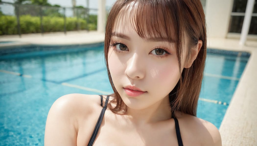 Tags: 21872187, SDXL
{"3": {"inputs": {"seed": 775606836320424, "steps": 64, "cfg": 5.81, "sampler_name": "dpmpp_2m", "scheduler": "karras", "denoise": 1.0, "model": ["27", 0], "positive": ["6", 0], "negative": ["7", 0], "latent_image": ["5", 0]}, "class_type": "KSampler"}, "4": {"inputs": {"ckpt_name": "juggernautxl.safetensors"}, "class_type": "CheckpointLoaderSimple"}, "5": {"inputs": {"width": 1344, "height": 768, "batch_size": 1}, "class_type": "EmptyLatentImage"}, "6": {"inputs": {"text": "28 year old girl, (eyelashes:1.01), (temptress:1.09), (sexy lips:1.00), (double eyelids:1.05), (idol:1.11), (cute:1.00), (seductive facial expression:0.97), (blush:1.01), (seductive pose:1.03), (detailed face:1.08), (slim:1.08), (pale skin:1.02), (in a seductive pose:1.07), (large perky breasts:1.11), (cleavage:1.01), (thigh gap:1.09), (in a swimsuit:0.95) at a pool, (skin fuzz:1.08), (portra:1.01), (soft lighting:1.06), (natural looking skin:1.03), (film:1.03), (candid cinema:1.06), (textured skin:1.02), (detailed skin:1.06), (RAW:1.04)", "clip": ["27", 1]}, "class_type": "CLIPTextEncode"}, "7": {"inputs": {"text": "(twisted:1.05), (worst quality:1.06), (bad hands:1.11), (distorted:1.08), (low resolution:1.10), (open mouth:1.06), (watermark:1.05)", "clip": ["27", 1]}, "class_type": "CLIPTextEncode"}, "8": {"inputs": {"samples": ["3", 0], "vae": ["4", 2]}, "class_type": "VAEDecode"}, "25": {"inputs": {"lora_name": "nudify_xl.safetensors", "strength_model": 0.02, "strength_clip": 0.13, "model": ["4", 0], "clip": ["4", 1]}, "class_type": "LoraLoader"}, "26": {"inputs": {"lora_name": "shirtlift_SDXL_v2.safetensors", "strength_model": 0.06, "strength_clip": 0.19, "model": ["25", 0], "clip": ["25", 1]}, "class_type": "LoraLoader"}, "27": {"inputs": {"lora_name": "PerfectEyesXL.safetensors", "strength_model": 0.05, "strength_clip": 0.14, "model": ["26", 0], "clip": ["26", 1]}, "class_type": "LoraLoader"}, "30": {"inputs": {"model_name": "4x_NMKD-Superscale-SP_178000_G.pth"}, "class_type": "UpscaleModelLoader"}, "31": {"inputs": {"upscale_model": ["30", 0], "image": ["8", 0]}, "class_type": "ImageUpscaleWithModel"}, "32": {"inputs": {"upscale_method": "lanczos", "scale_by": 0.5, "image": ["31", 0]}, "class_type": "ImageScaleBy"}, "33": {"inputs": {"pixels": ["32", 0], "vae": ["4", 2]}, "class_type": "VAEEncode"}, "34": {"inputs": {"seed": 775606836320424, "steps": 64, "cfg": 5.81, "sampler_name": "dpmpp_2m", "scheduler": "karras", "denoise": 0.3, "model": ["27", 0], "positive": ["6", 0], "negative": ["7", 0], "latent_image": ["33", 0]}, "class_type": "KSampler"}, "36": {"inputs": {"samples": ["34", 0], "vae": ["4", 2]}, "class_type": "VAEDecode"}, "39": {"inputs": {"filename_prefix": "comfyapi-1716639528792", "images": ["36", 0]}, "class_type": "SaveImage"}}