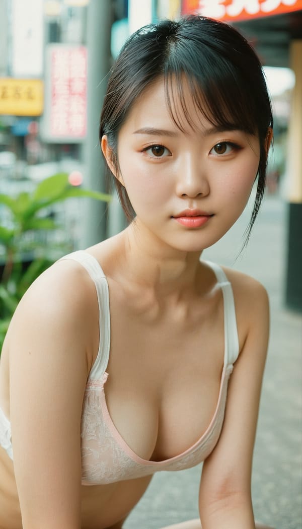 Tags: 21872187, SDXL
{"3": {"inputs": {"seed": 557388083011583, "steps": 32, "cfg": 7.89, "sampler_name": "dpmpp_2m", "scheduler": "karras", "denoise": 1.0, "model": ["27", 0], "positive": ["6", 0], "negative": ["7", 0], "latent_image": ["5", 0]}, "class_type": "KSampler"}, "4": {"inputs": {"ckpt_name": "juggernautxl.safetensors"}, "class_type": "CheckpointLoaderSimple"}, "5": {"inputs": {"width": 768, "height": 1344, "batch_size": 1}, "class_type": "EmptyLatentImage"}, "6": {"inputs": {"text": "22 year old girl, (taiwanese:1.01), (temptress:0.95), (seductive pose:1.00), (sexy lips:1.03), (beautiful eyes:1.13), (detailed face:1.05), (idol:1.06), (pale skin:0.99), (double eyelids:1.14), (slim:1.03), (blush:1.10), (seductive facial expression:1.09), (cute:0.99), (eyelashes:1.00), (on all fours:1.12), (spreading ass cheeks:1.06), (from behind:1.11), (backboob:0.97), (white tanktop:1.00), busy street, (candid cinema:1.06), (portra:1.00), (textured skin:1.08), (natural looking skin:1.08), (skin fuzz:1.06), (soft lighting:1.03), (detailed skin:1.02), (film:1.03), (RAW:1.02)", "clip": ["27", 1]}, "class_type": "CLIPTextEncode"}, "7": {"inputs": {"text": "(twisted:1.10), (open mouth:1.12), (worst quality:1.09), (low resolution:1.12), (watermark:1.14), (distorted:1.13), (bad hands:1.11)", "clip": ["27", 1]}, "class_type": "CLIPTextEncode"}, "8": {"inputs": {"samples": ["3", 0], "vae": ["4", 2]}, "class_type": "VAEDecode"}, "25": {"inputs": {"lora_name": "nudify_xl.safetensors", "strength_model": 0.17, "strength_clip": 0.06, "model": ["4", 0], "clip": ["4", 1]}, "class_type": "LoraLoader"}, "26": {"inputs": {"lora_name": "shirtlift_SDXL_v2.safetensors", "strength_model": 0.19, "strength_clip": 0.01, "model": ["25", 0], "clip": ["25", 1]}, "class_type": "LoraLoader"}, "27": {"inputs": {"lora_name": "PerfectEyesXL.safetensors", "strength_model": 0.1, "strength_clip": 0.07, "model": ["26", 0], "clip": ["26", 1]}, "class_type": "LoraLoader"}, "30": {"inputs": {"model_name": "4x_NMKD-Superscale-SP_178000_G.pth"}, "class_type": "UpscaleModelLoader"}, "31": {"inputs": {"upscale_model": ["30", 0], "image": ["8", 0]}, "class_type": "ImageUpscaleWithModel"}, "32": {"inputs": {"upscale_method": "lanczos", "scale_by": 0.5, "image": ["31", 0]}, "class_type": "ImageScaleBy"}, "33": {"inputs": {"pixels": ["32", 0], "vae": ["4", 2]}, "class_type": "VAEEncode"}, "34": {"inputs": {"seed": 557388083011583, "steps": 32, "cfg": 7.89, "sampler_name": "dpmpp_2m", "scheduler": "karras", "denoise": 0.3, "model": ["27", 0], "positive": ["6", 0], "negative": ["7", 0], "latent_image": ["33", 0]}, "class_type": "KSampler"}, "36": {"inputs": {"samples": ["34", 0], "vae": ["4", 2]}, "class_type": "VAEDecode"}, "39": {"inputs": {"filename_prefix": "comfyapi-1714184436961", "images": ["36", 0]}, "class_type": "SaveImage"}}