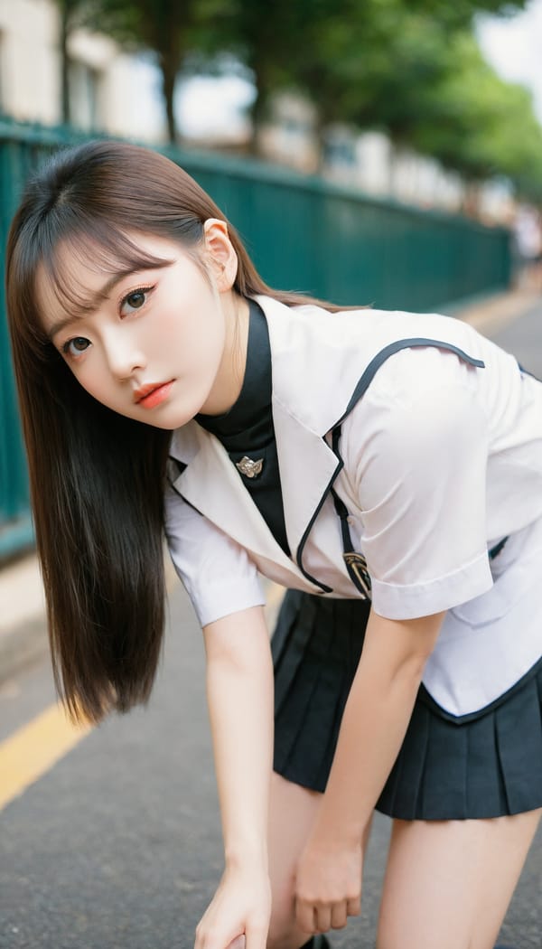 Tags: 21872187, SDXL
{"3": {"inputs": {"seed": 844769462526337, "steps": 32, "cfg": 7.66, "sampler_name": "dpmpp_2m", "scheduler": "karras", "denoise": 1.0, "model": ["27", 0], "positive": ["6", 0], "negative": ["7", 0], "latent_image": ["5", 0]}, "class_type": "KSampler"}, "4": {"inputs": {"ckpt_name": "leosamsHelloworldSDXL_helloworldSDXL32DPO.safetensors"}, "class_type": "CheckpointLoaderSimple"}, "5": {"inputs": {"width": 768, "height": 1344, "batch_size": 1}, "class_type": "EmptyLatentImage"}, "6": {"inputs": {"text": "26 year old girl, (temptress:1.04), (eyelashes:1.12), (double eyelids:1.09), (idol:0.97), (detailed face:1.10), (pale skin:1.00), (slim:0.95), (seductive pose:1.01), (blush:0.97), (beautiful eyes:1.00), (cute:1.01), (seductive facial expression:1.09), (sexy lips:1.01), (on all fours:1.03), (spreading ass cheeks:1.03), (from behind:1.03), (backboob:0.99), (school uniform:1.12), choker, busy street, (detailed skin:1.03), (natural looking skin:1.03), (textured skin:1.03), (soft lighting:1.01), (portra:1.06), (RAW:1.08), (skin fuzz:1.06), (film:1.07), (candid cinema:1.01)", "clip": ["27", 1]}, "class_type": "CLIPTextEncode"}, "7": {"inputs": {"text": "(bad hands:1.11), (watermark:1.05), (twisted:1.06), (low resolution:1.13), (open mouth:1.07), (worst quality:1.09), (distorted:1.10)", "clip": ["27", 1]}, "class_type": "CLIPTextEncode"}, "8": {"inputs": {"samples": ["3", 0], "vae": ["4", 2]}, "class_type": "VAEDecode"}, "25": {"inputs": {"lora_name": "nudify_xl.safetensors", "strength_model": 0.19, "strength_clip": 0.1, "model": ["4", 0], "clip": ["4", 1]}, "class_type": "LoraLoader"}, "26": {"inputs": {"lora_name": "shirtlift_SDXL_v2.safetensors", "strength_model": 0.01, "strength_clip": 0.05, "model": ["25", 0], "clip": ["25", 1]}, "class_type": "LoraLoader"}, "27": {"inputs": {"lora_name": "PerfectEyesXL.safetensors", "strength_model": 0.18, "strength_clip": 0.13, "model": ["26", 0], "clip": ["26", 1]}, "class_type": "LoraLoader"}, "30": {"inputs": {"model_name": "4x_NMKD-Superscale-SP_178000_G.pth"}, "class_type": "UpscaleModelLoader"}, "31": {"inputs": {"upscale_model": ["30", 0], "image": ["8", 0]}, "class_type": "ImageUpscaleWithModel"}, "32": {"inputs": {"upscale_method": "lanczos", "scale_by": 0.5, "image": ["31", 0]}, "class_type": "ImageScaleBy"}, "33": {"inputs": {"pixels": ["32", 0], "vae": ["4", 2]}, "class_type": "VAEEncode"}, "34": {"inputs": {"seed": 844769462526337, "steps": 32, "cfg": 7.66, "sampler_name": "dpmpp_2m", "scheduler": "karras", "denoise": 0.3, "model": ["27", 0], "positive": ["6", 0], "negative": ["7", 0], "latent_image": ["33", 0]}, "class_type": "KSampler"}, "36": {"inputs": {"samples": ["34", 0], "vae": ["4", 2]}, "class_type": "VAEDecode"}, "39": {"inputs": {"filename_prefix": "comfyapi-1707691361408", "images": ["36", 0]}, "class_type": "SaveImage"}}