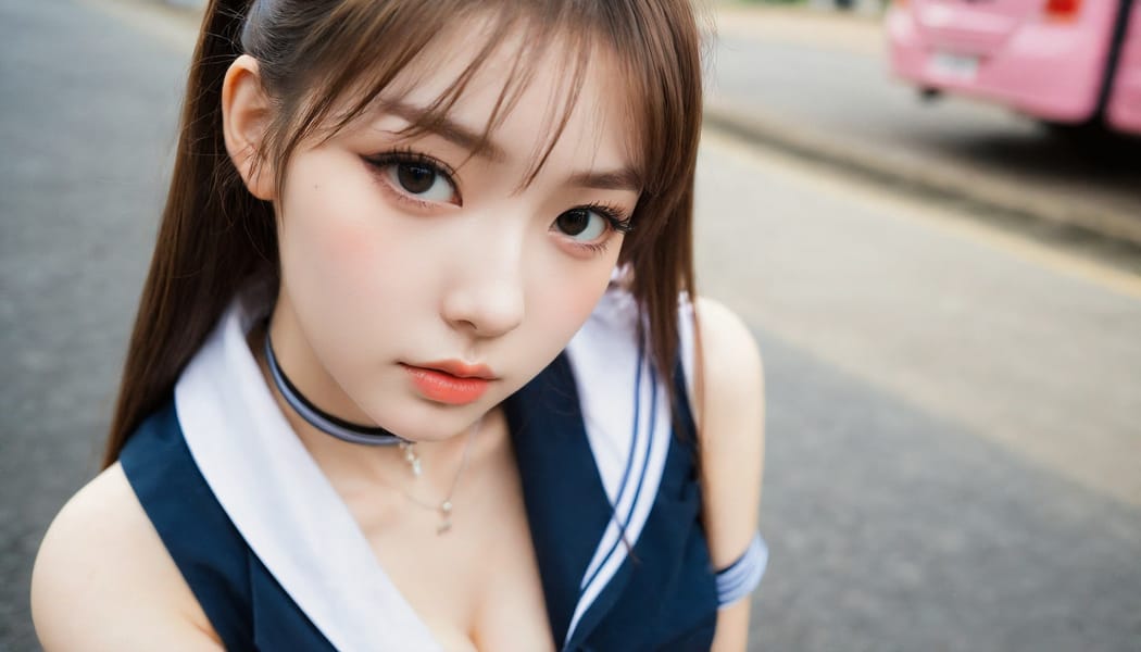 Tags: 21872187, SDXL
{"3": {"inputs": {"seed": 661528473076507, "steps": 64, "cfg": 6.16, "sampler_name": "dpmpp_2m", "scheduler": "karras", "denoise": 1.0, "model": ["27", 0], "positive": ["6", 0], "negative": ["7", 0], "latent_image": ["5", 0]}, "class_type": "KSampler"}, "4": {"inputs": {"ckpt_name": "helloworldxl.safetensors"}, "class_type": "CheckpointLoaderSimple"}, "5": {"inputs": {"width": 1344, "height": 768, "batch_size": 1}, "class_type": "EmptyLatentImage"}, "6": {"inputs": {"text": "19 year old girl, (detailed face:0.99), (slim:1.12), (double eyelids:1.12), (pale skin:1.03), (idol:1.01), (beautiful eyes:1.12), (sexy lips:1.00), (temptress:0.96), (cute:1.01), (seductive pose:1.08), (blush:1.08), (seductive facial expression:1.12), (eyelashes:1.07), (in a seductive pose:1.00), (large perky breasts:1.10), (cleavage:0.99), (thigh gap:1.06), (school uniform:1.09), choker, busy street, (soft lighting:1.04), (textured skin:1.04), (skin fuzz:1.08), (RAW:1.02), (detailed skin:1.05), (film:1.09), (natural looking skin:1.06), (portra:1.08), (candid cinema:1.00)", "clip": ["27", 1]}, "class_type": "CLIPTextEncode"}, "7": {"inputs": {"text": "(open mouth:1.11), (distorted:1.14), (low resolution:1.05), (twisted:1.05), (worst quality:1.11), (bad hands:1.09), (watermark:1.08)", "clip": ["27", 1]}, "class_type": "CLIPTextEncode"}, "8": {"inputs": {"samples": ["3", 0], "vae": ["4", 2]}, "class_type": "VAEDecode"}, "25": {"inputs": {"lora_name": "nudify_xl.safetensors", "strength_model": 0.16, "strength_clip": 0.19, "model": ["4", 0], "clip": ["4", 1]}, "class_type": "LoraLoader"}, "26": {"inputs": {"lora_name": "shirtlift_SDXL_v2.safetensors", "strength_model": 0.07, "strength_clip": 0.07, "model": ["25", 0], "clip": ["25", 1]}, "class_type": "LoraLoader"}, "27": {"inputs": {"lora_name": "PerfectEyesXL.safetensors", "strength_model": 0.1, "strength_clip": 0.17, "model": ["26", 0], "clip": ["26", 1]}, "class_type": "LoraLoader"}, "30": {"inputs": {"model_name": "4x_NMKD-Superscale-SP_178000_G.pth"}, "class_type": "UpscaleModelLoader"}, "31": {"inputs": {"upscale_model": ["30", 0], "image": ["8", 0]}, "class_type": "ImageUpscaleWithModel"}, "32": {"inputs": {"upscale_method": "lanczos", "scale_by": 0.5, "image": ["31", 0]}, "class_type": "ImageScaleBy"}, "33": {"inputs": {"pixels": ["32", 0], "vae": ["4", 2]}, "class_type": "VAEEncode"}, "34": {"inputs": {"seed": 661528473076507, "steps": 64, "cfg": 6.16, "sampler_name": "dpmpp_2m", "scheduler": "karras", "denoise": 0.3, "model": ["27", 0], "positive": ["6", 0], "negative": ["7", 0], "latent_image": ["33", 0]}, "class_type": "KSampler"}, "36": {"inputs": {"samples": ["34", 0], "vae": ["4", 2]}, "class_type": "VAEDecode"}, "39": {"inputs": {"filename_prefix": "comfyapi-1716288479595", "images": ["36", 0]}, "class_type": "SaveImage"}}