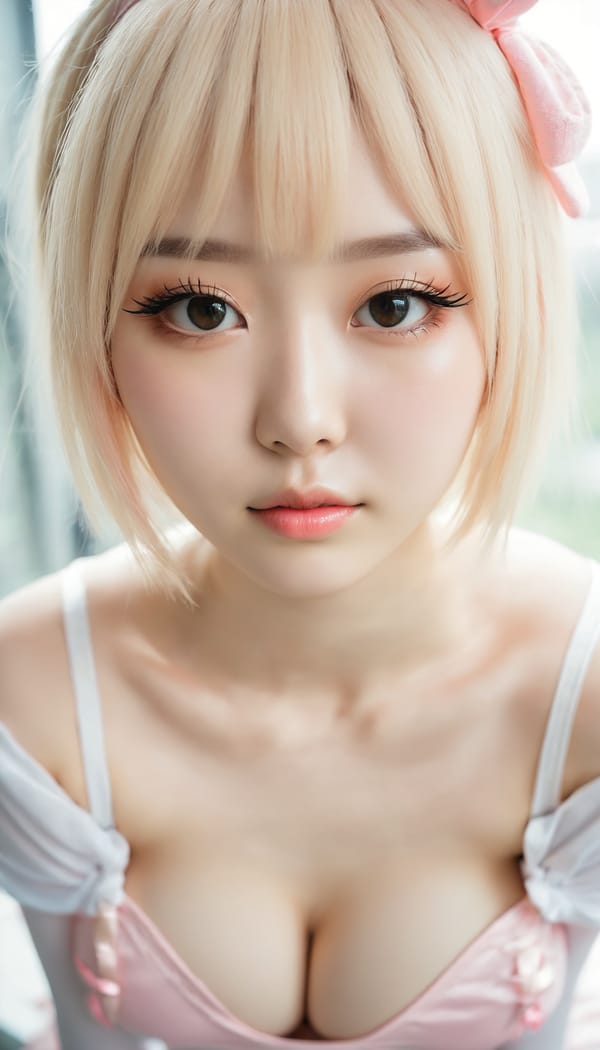 Tags: 21872187, SDXL
{"3": {"inputs": {"seed": 444529348638726, "steps": 64, "cfg": 5.52, "sampler_name": "dpmpp_2m", "scheduler": "karras", "denoise": 1.0, "model": ["27", 0], "positive": ["6", 0], "negative": ["7", 0], "latent_image": ["5", 0]}, "class_type": "KSampler"}, "4": {"inputs": {"ckpt_name": "juggernautxl.safetensors"}, "class_type": "CheckpointLoaderSimple"}, "5": {"inputs": {"width": 768, "height": 1344, "batch_size": 1}, "class_type": "EmptyLatentImage"}, "6": {"inputs": {"text": "23 year old girl, (russian:1.06), (japanese:1.03), (korean:1.12), (detailed face:1.03), (seductive pose:1.02), (cute:1.09), (slim:1.02), (double eyelids:1.07), (pale skin:1.08), (eyelashes:1.02), (seductive facial expression:0.99), (idol:0.99), (blush:0.99), (beautiful eyes:1.03), (on all fours:1.05), (spreading ass cheeks:1.03), (from behind:1.07), (backboob:0.98), (in a cosplay:1.13) at comiket posing for camera, (textured skin:1.07), (skin fuzz:1.00), (soft lighting:1.00), (portra:1.06), (natural looking skin:1.07), (detailed skin:1.08), (RAW:1.04), (candid cinema:1.02), (film:1.01)", "clip": ["27", 1]}, "class_type": "CLIPTextEncode"}, "7": {"inputs": {"text": "(worst quality:1.08), (twisted:1.13), (bad hands:1.08), (watermark:1.09), (open mouth:1.14), (distorted:1.14), (low resolution:1.14)", "clip": ["27", 1]}, "class_type": "CLIPTextEncode"}, "8": {"inputs": {"samples": ["3", 0], "vae": ["4", 2]}, "class_type": "VAEDecode"}, "25": {"inputs": {"lora_name": "nudify_xl.safetensors", "strength_model": 0.15, "strength_clip": 0.31, "model": ["4", 0], "clip": ["4", 1]}, "class_type": "LoraLoader"}, "26": {"inputs": {"lora_name": "shirtlift_SDXL_v2.safetensors", "strength_model": 0.12, "strength_clip": 0.15, "model": ["25", 0], "clip": ["25", 1]}, "class_type": "LoraLoader"}, "27": {"inputs": {"lora_name": "PerfectEyesXL.safetensors", "strength_model": 0.01, "strength_clip": 0.12, "model": ["26", 0], "clip": ["26", 1]}, "class_type": "LoraLoader"}, "30": {"inputs": {"model_name": "4x_NMKD-Superscale-SP_178000_G.pth"}, "class_type": "UpscaleModelLoader"}, "31": {"inputs": {"upscale_model": ["30", 0], "image": ["8", 0]}, "class_type": "ImageUpscaleWithModel"}, "32": {"inputs": {"upscale_method": "lanczos", "scale_by": 0.5, "image": ["31", 0]}, "class_type": "ImageScaleBy"}, "33": {"inputs": {"pixels": ["32", 0], "vae": ["4", 2]}, "class_type": "VAEEncode"}, "34": {"inputs": {"seed": 444529348638726, "steps": 64, "cfg": 5.52, "sampler_name": "dpmpp_2m", "scheduler": "karras", "denoise": 0.3, "model": ["27", 0], "positive": ["6", 0], "negative": ["7", 0], "latent_image": ["33", 0]}, "class_type": "KSampler"}, "36": {"inputs": {"samples": ["34", 0], "vae": ["4", 2]}, "class_type": "VAEDecode"}, "39": {"inputs": {"filename_prefix": "comfyapi-1718404151872", "images": ["36", 0]}, "class_type": "SaveImage"}}