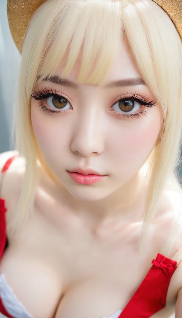 Tags: 21872187, SDXL
{"3": {"inputs": {"seed": 198562425167130, "steps": 64, "cfg": 5.27, "sampler_name": "dpmpp_2m", "scheduler": "karras", "denoise": 1.0, "model": ["27", 0], "positive": ["6", 0], "negative": ["7", 0], "latent_image": ["5", 0]}, "class_type": "KSampler"}, "4": {"inputs": {"ckpt_name": "juggernautxl.safetensors"}, "class_type": "CheckpointLoaderSimple"}, "5": {"inputs": {"width": 768, "height": 1344, "batch_size": 1}, "class_type": "EmptyLatentImage"}, "6": {"inputs": {"text": "22 year old girl, (irish:0.98), (ukrainian:0.96), (korean:1.06), (japanese:1.02), (eyelashes:1.05), (blush:1.05), (detailed face:1.13), (double eyelids:1.03), (cute:1.02), (temptress:0.96), (slim:0.97), (idol:1.09), (seductive facial expression:1.10), (pale skin:1.01), (sexy lips:1.11), (beautiful eyes:1.00), (seductive pose:1.04), (in a seductive pose:1.09), (large perky breasts:1.04), (cleavage:1.04), (thigh gap:1.11), (in a cosplay:1.11) at comiket posing for camera, (film:1.02), (skin fuzz:1.01), (natural looking skin:1.05), (portra:1.08), (RAW:1.01), (detailed skin:1.00), (textured skin:1.03), (soft lighting:1.05)", "clip": ["27", 1]}, "class_type": "CLIPTextEncode"}, "7": {"inputs": {"text": "(twisted:1.09), (distorted:1.12), (bad hands:1.08), (watermark:1.08), (open mouth:1.07), (low resolution:1.07), (worst quality:1.08)", "clip": ["27", 1]}, "class_type": "CLIPTextEncode"}, "8": {"inputs": {"samples": ["3", 0], "vae": ["4", 2]}, "class_type": "VAEDecode"}, "25": {"inputs": {"lora_name": "nudify_xl.safetensors", "strength_model": 0.16, "strength_clip": 0.2, "model": ["4", 0], "clip": ["4", 1]}, "class_type": "LoraLoader"}, "26": {"inputs": {"lora_name": "shirtlift_SDXL_v2.safetensors", "strength_model": 0.03, "strength_clip": 0.09, "model": ["25", 0], "clip": ["25", 1]}, "class_type": "LoraLoader"}, "27": {"inputs": {"lora_name": "PerfectEyesXL.safetensors", "strength_model": 0.14, "strength_clip": 0.17, "model": ["26", 0], "clip": ["26", 1]}, "class_type": "LoraLoader"}, "30": {"inputs": {"model_name": "4x_NMKD-Superscale-SP_178000_G.pth"}, "class_type": "UpscaleModelLoader"}, "31": {"inputs": {"upscale_model": ["30", 0], "image": ["8", 0]}, "class_type": "ImageUpscaleWithModel"}, "32": {"inputs": {"upscale_method": "lanczos", "scale_by": 0.5, "image": ["31", 0]}, "class_type": "ImageScaleBy"}, "33": {"inputs": {"pixels": ["32", 0], "vae": ["4", 2]}, "class_type": "VAEEncode"}, "34": {"inputs": {"seed": 198562425167130, "steps": 64, "cfg": 5.27, "sampler_name": "dpmpp_2m", "scheduler": "karras", "denoise": 0.3, "model": ["27", 0], "positive": ["6", 0], "negative": ["7", 0], "latent_image": ["33", 0]}, "class_type": "KSampler"}, "36": {"inputs": {"samples": ["34", 0], "vae": ["4", 2]}, "class_type": "VAEDecode"}, "39": {"inputs": {"filename_prefix": "comfyapi-1735755484336", "images": ["36", 0]}, "class_type": "SaveImage"}}