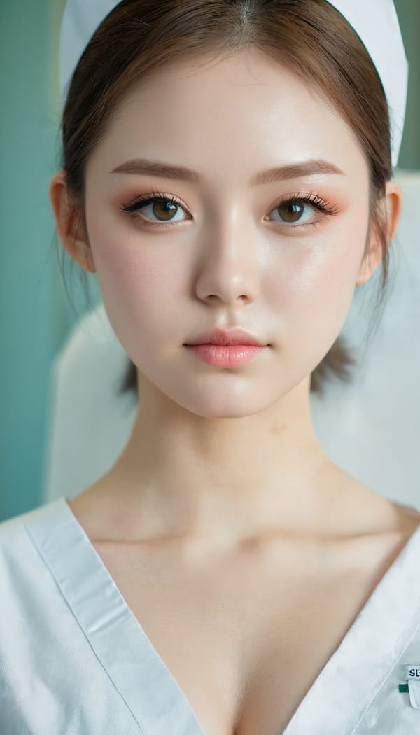 Tags: 21872187, SDXL
{"3": {"inputs": {"seed": 540100220565131, "steps": 32, "cfg": 6.86, "sampler_name": "dpmpp_2m", "scheduler": "karras", "denoise": 1.0, "model": ["27", 0], "positive": ["6", 0], "negative": ["7", 0], "latent_image": ["5", 0]}, "class_type": "KSampler"}, "4": {"inputs": {"ckpt_name": "juggernautxl.safetensors"}, "class_type": "CheckpointLoaderSimple"}, "5": {"inputs": {"width": 768, "height": 1344, "batch_size": 1}, "class_type": "EmptyLatentImage"}, "6": {"inputs": {"text": "21 year old girl, (eyelashes:1.01), (detailed face:1.03), (idol:1.08), (cute:1.14), (double eyelids:0.99), (temptress:1.02), (blush:1.02), (beautiful eyes:1.06), (pale skin:1.00), (seductive facial expression:1.02), (sexy lips:1.00), (seductive pose:1.13), (slim:1.05), (in a seductive pose:0.97), (large perky breasts:0.95), (cleavage:1.03), (thigh gap:0.96), (nurse in uniform:0.98) working in a hospital ward, (film:1.09), (soft lighting:1.01), (detailed skin:1.09), (RAW:1.01), (candid cinema:1.03), (portra:1.03), (skin fuzz:1.02), (textured skin:1.02), (natural looking skin:1.02)", "clip": ["27", 1]}, "class_type": "CLIPTextEncode"}, "7": {"inputs": {"text": "(twisted:1.14), (worst quality:1.14), (bad hands:1.06), (distorted:1.06), (watermark:1.08), (open mouth:1.10), (low resolution:1.09)", "clip": ["27", 1]}, "class_type": "CLIPTextEncode"}, "8": {"inputs": {"samples": ["3", 0], "vae": ["4", 2]}, "class_type": "VAEDecode"}, "25": {"inputs": {"lora_name": "nudify_xl.safetensors", "strength_model": 0.23, "strength_clip": 0.0, "model": ["4", 0], "clip": ["4", 1]}, "class_type": "LoraLoader"}, "26": {"inputs": {"lora_name": "shirtlift_SDXL_v2.safetensors", "strength_model": 0.15, "strength_clip": 0.08, "model": ["25", 0], "clip": ["25", 1]}, "class_type": "LoraLoader"}, "27": {"inputs": {"lora_name": "PerfectEyesXL.safetensors", "strength_model": 0.03, "strength_clip": 0.05, "model": ["26", 0], "clip": ["26", 1]}, "class_type": "LoraLoader"}, "30": {"inputs": {"model_name": "4x_NMKD-Superscale-SP_178000_G.pth"}, "class_type": "UpscaleModelLoader"}, "31": {"inputs": {"upscale_model": ["30", 0], "image": ["8", 0]}, "class_type": "ImageUpscaleWithModel"}, "32": {"inputs": {"upscale_method": "lanczos", "scale_by": 0.5, "image": ["31", 0]}, "class_type": "ImageScaleBy"}, "33": {"inputs": {"pixels": ["32", 0], "vae": ["4", 2]}, "class_type": "VAEEncode"}, "34": {"inputs": {"seed": 540100220565131, "steps": 32, "cfg": 6.86, "sampler_name": "dpmpp_2m", "scheduler": "karras", "denoise": 0.3, "model": ["27", 0], "positive": ["6", 0], "negative": ["7", 0], "latent_image": ["33", 0]}, "class_type": "KSampler"}, "36": {"inputs": {"samples": ["34", 0], "vae": ["4", 2]}, "class_type": "VAEDecode"}, "39": {"inputs": {"filename_prefix": "comfyapi-1713634046549", "images": ["36", 0]}, "class_type": "SaveImage"}}