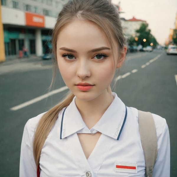 Tags: 21872187, SDXL
{"3": {"inputs": {"seed": 911055821482647, "steps": 64, "cfg": 5.25, "sampler_name": "dpmpp_2m", "scheduler": "karras", "denoise": 1.0, "model": ["27", 0], "positive": ["6", 0], "negative": ["7", 0], "latent_image": ["5", 0]}, "class_type": "KSampler"}, "4": {"inputs": {"ckpt_name": "juggernautxl.safetensors"}, "class_type": "CheckpointLoaderSimple"}, "5": {"inputs": {"width": 1024, "height": 1024, "batch_size": 1}, "class_type": "EmptyLatentImage"}, "6": {"inputs": {"text": "23 year old girl, (russian:1.07), (seductive facial expression:1.09), (beautiful eyes:1.05), (sexy lips:1.08), (slim:1.03), (cute:1.01), (pale skin:0.96), (temptress:0.98), (blush:1.06), (eyelashes:1.06), (double eyelids:0.98), (idol:0.98), (perky ass:1.03), (exposed ass:1.05), (looking back:1.07), (sexy ass:1.09), (thigh gap:1.02), (school uniform:1.09), choker, busy street, (RAW:1.05), (skin fuzz:1.03), (film:1.01), (detailed skin:1.08), (portra:1.03), (natural looking skin:1.04), (textured skin:1.07), (soft lighting:1.01), (candid cinema:1.05)", "clip": ["27", 1]}, "class_type": "CLIPTextEncode"}, "7": {"inputs": {"text": "(distorted:1.09), (watermark:1.09), (bad hands:1.13), (low resolution:1.06), (open mouth:1.09), (worst quality:1.10), (twisted:1.12)", "clip": ["27", 1]}, "class_type": "CLIPTextEncode"}, "8": {"inputs": {"samples": ["3", 0], "vae": ["4", 2]}, "class_type": "VAEDecode"}, "25": {"inputs": {"lora_name": "nudify_xl.safetensors", "strength_model": 0.04, "strength_clip": 0.37, "model": ["4", 0], "clip": ["4", 1]}, "class_type": "LoraLoader"}, "26": {"inputs": {"lora_name": "shirtlift_SDXL_v2.safetensors", "strength_model": 0.07, "strength_clip": 0.09, "model": ["25", 0], "clip": ["25", 1]}, "class_type": "LoraLoader"}, "27": {"inputs": {"lora_name": "PerfectEyesXL.safetensors", "strength_model": 0.12, "strength_clip": 0.13, "model": ["26", 0], "clip": ["26", 1]}, "class_type": "LoraLoader"}, "30": {"inputs": {"model_name": "4x_NMKD-Superscale-SP_178000_G.pth"}, "class_type": "UpscaleModelLoader"}, "31": {"inputs": {"upscale_model": ["30", 0], "image": ["8", 0]}, "class_type": "ImageUpscaleWithModel"}, "32": {"inputs": {"upscale_method": "lanczos", "scale_by": 0.5, "image": ["31", 0]}, "class_type": "ImageScaleBy"}, "33": {"inputs": {"pixels": ["32", 0], "vae": ["4", 2]}, "class_type": "VAEEncode"}, "34": {"inputs": {"seed": 911055821482647, "steps": 64, "cfg": 5.25, "sampler_name": "dpmpp_2m", "scheduler": "karras", "denoise": 0.3, "model": ["27", 0], "positive": ["6", 0], "negative": ["7", 0], "latent_image": ["33", 0]}, "class_type": "KSampler"}, "36": {"inputs": {"samples": ["34", 0], "vae": ["4", 2]}, "class_type": "VAEDecode"}, "39": {"inputs": {"filename_prefix": "comfyapi-1723767003423", "images": ["36", 0]}, "class_type": "SaveImage"}}