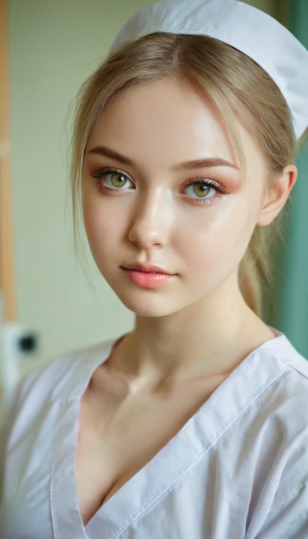 Tags: 21872187, SDXL
{"3": {"inputs": {"seed": 108570856214538, "steps": 64, "cfg": 6.22, "sampler_name": "dpmpp_2m", "scheduler": "karras", "denoise": 1.0, "model": ["27", 0], "positive": ["6", 0], "negative": ["7", 0], "latent_image": ["5", 0]}, "class_type": "KSampler"}, "4": {"inputs": {"ckpt_name": "juggernautxl.safetensors"}, "class_type": "CheckpointLoaderSimple"}, "5": {"inputs": {"width": 768, "height": 1344, "batch_size": 1}, "class_type": "EmptyLatentImage"}, "6": {"inputs": {"text": "18 year old girl, (ukrainian:1.13), (russian:0.95), (cute:1.10), (beautiful eyes:1.01), (seductive pose:1.05), (temptress:0.96), (detailed face:1.13), (idol:1.03), (double eyelids:1.03), (seductive facial expression:1.04), (blush:1.10), (eyelashes:1.05), (sexy lips:1.07), (pale skin:1.08), (slim:1.07), (in a seductive pose:1.12), (large perky breasts:0.99), (cleavage:1.12), (thigh gap:0.99), (nurse in uniform:1.10) working in a hospital ward, (soft lighting:1.00), (candid cinema:1.01), (portra:1.07), (film:1.06), (textured skin:1.08), (skin fuzz:1.02), (detailed skin:1.08), (natural looking skin:1.00), (RAW:1.03)", "clip": ["27", 1]}, "class_type": "CLIPTextEncode"}, "7": {"inputs": {"text": "(worst quality:1.05), (watermark:1.12), (bad hands:1.11), (low resolution:1.13), (distorted:1.10), (twisted:1.14), (open mouth:1.05)", "clip": ["27", 1]}, "class_type": "CLIPTextEncode"}, "8": {"inputs": {"samples": ["3", 0], "vae": ["4", 2]}, "class_type": "VAEDecode"}, "25": {"inputs": {"lora_name": "nudify_xl.safetensors", "strength_model": 0.21, "strength_clip": 0.39, "model": ["4", 0], "clip": ["4", 1]}, "class_type": "LoraLoader"}, "26": {"inputs": {"lora_name": "shirtlift_SDXL_v2.safetensors", "strength_model": 0.16, "strength_clip": 0.05, "model": ["25", 0], "clip": ["25", 1]}, "class_type": "LoraLoader"}, "27": {"inputs": {"lora_name": "PerfectEyesXL.safetensors", "strength_model": 0.18, "strength_clip": 0.1, "model": ["26", 0], "clip": ["26", 1]}, "class_type": "LoraLoader"}, "30": {"inputs": {"model_name": "4x_NMKD-Superscale-SP_178000_G.pth"}, "class_type": "UpscaleModelLoader"}, "31": {"inputs": {"upscale_model": ["30", 0], "image": ["8", 0]}, "class_type": "ImageUpscaleWithModel"}, "32": {"inputs": {"upscale_method": "lanczos", "scale_by": 0.5, "image": ["31", 0]}, "class_type": "ImageScaleBy"}, "33": {"inputs": {"pixels": ["32", 0], "vae": ["4", 2]}, "class_type": "VAEEncode"}, "34": {"inputs": {"seed": 108570856214538, "steps": 64, "cfg": 6.22, "sampler_name": "dpmpp_2m", "scheduler": "karras", "denoise": 0.3, "model": ["27", 0], "positive": ["6", 0], "negative": ["7", 0], "latent_image": ["33", 0]}, "class_type": "KSampler"}, "36": {"inputs": {"samples": ["34", 0], "vae": ["4", 2]}, "class_type": "VAEDecode"}, "39": {"inputs": {"filename_prefix": "comfyapi-1734430613716", "images": ["36", 0]}, "class_type": "SaveImage"}}