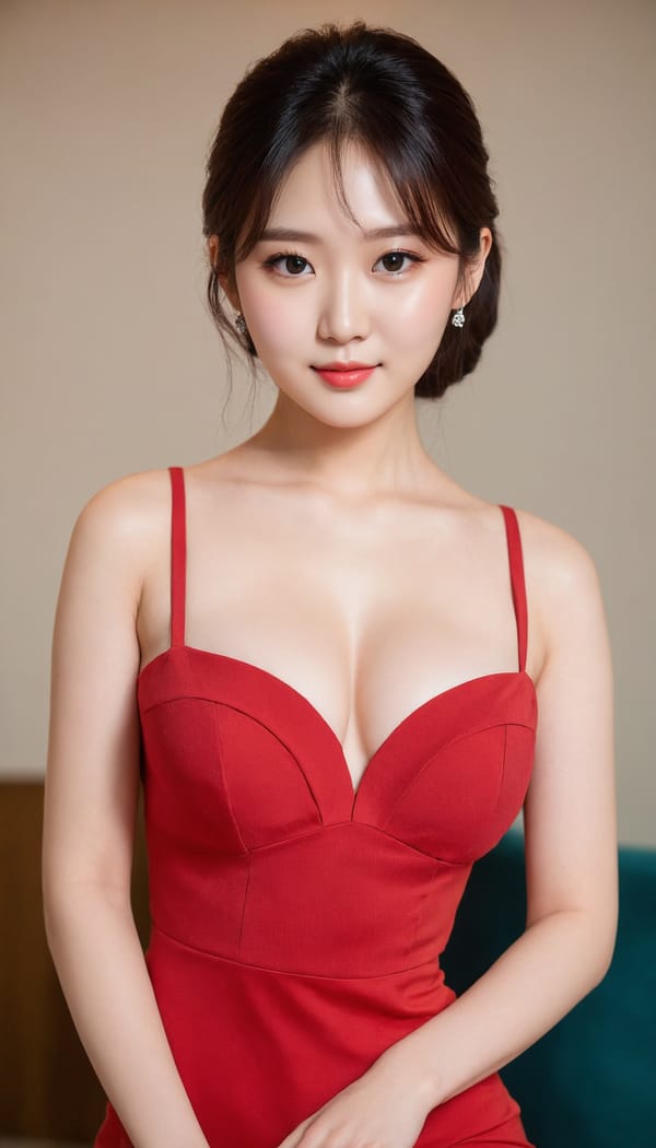 Tags: 21872187, SDXL
{"3": {"inputs": {"seed": 185446325057334, "steps": 64, "cfg": 5.53, "sampler_name": "dpmpp_2m", "scheduler": "karras", "denoise": 1.0, "model": ["27", 0], "positive": ["6", 0], "negative": ["7", 0], "latent_image": ["5", 0]}, "class_type": "KSampler"}, "4": {"inputs": {"ckpt_name": "juggernautXL_v8Rundiffusion.safetensors"}, "class_type": "CheckpointLoaderSimple"}, "5": {"inputs": {"width": 768, "height": 1344, "batch_size": 1}, "class_type": "EmptyLatentImage"}, "6": {"inputs": {"text": "25 year old girl, (korean:1.07), (taiwanese:1.07), (detailed face:1.10), (cute:0.99), (double eyelids:1.07), (idol:1.12), (eyelashes:1.04), (sexy lips:0.95), (temptress:1.12), (beautiful eyes:1.10), (pale skin:1.01), (blush:0.96), (slim:0.99), (seductive facial expression:0.96), (seductive pose:1.09), (in a seductive pose:1.06), (large perky breasts:0.96), (cleavage:0.98), (thigh gap:0.96), (wearing a low-cut red dress:0.98) at a ballroom, (soft lighting:1.00), (film:1.05), (natural looking skin:1.08), (RAW:1.02), (skin fuzz:1.03), (candid cinema:1.03), (portra:1.08), (textured skin:1.06), (detailed skin:1.06)", "clip": ["27", 1]}, "class_type": "CLIPTextEncode"}, "7": {"inputs": {"text": "(open mouth:1.14), (watermark:1.08), (worst quality:1.09), (bad hands:1.13), (low resolution:1.05), (twisted:1.06), (distorted:1.12)", "clip": ["27", 1]}, "class_type": "CLIPTextEncode"}, "8": {"inputs": {"samples": ["3", 0], "vae": ["4", 2]}, "class_type": "VAEDecode"}, "25": {"inputs": {"lora_name": "nudify_xl.safetensors", "strength_model": 0.14, "strength_clip": 0.14, "model": ["4", 0], "clip": ["4", 1]}, "class_type": "LoraLoader"}, "26": {"inputs": {"lora_name": "shirtlift_SDXL_v2.safetensors", "strength_model": 0.01, "strength_clip": 0.0, "model": ["25", 0], "clip": ["25", 1]}, "class_type": "LoraLoader"}, "27": {"inputs": {"lora_name": "PerfectEyesXL.safetensors", "strength_model": 0.0, "strength_clip": 0.18, "model": ["26", 0], "clip": ["26", 1]}, "class_type": "LoraLoader"}, "30": {"inputs": {"model_name": "4x_NMKD-Superscale-SP_178000_G.pth"}, "class_type": "UpscaleModelLoader"}, "31": {"inputs": {"upscale_model": ["30", 0], "image": ["8", 0]}, "class_type": "ImageUpscaleWithModel"}, "32": {"inputs": {"upscale_method": "lanczos", "scale_by": 0.5, "image": ["31", 0]}, "class_type": "ImageScaleBy"}, "33": {"inputs": {"pixels": ["32", 0], "vae": ["4", 2]}, "class_type": "VAEEncode"}, "34": {"inputs": {"seed": 185446325057334, "steps": 64, "cfg": 5.53, "sampler_name": "dpmpp_2m", "scheduler": "karras", "denoise": 0.3, "model": ["27", 0], "positive": ["6", 0], "negative": ["7", 0], "latent_image": ["33", 0]}, "class_type": "KSampler"}, "36": {"inputs": {"samples": ["34", 0], "vae": ["4", 2]}, "class_type": "VAEDecode"}, "39": {"inputs": {"filename_prefix": "comfyapi-1707542754824", "images": ["36", 0]}, "class_type": "SaveImage"}}