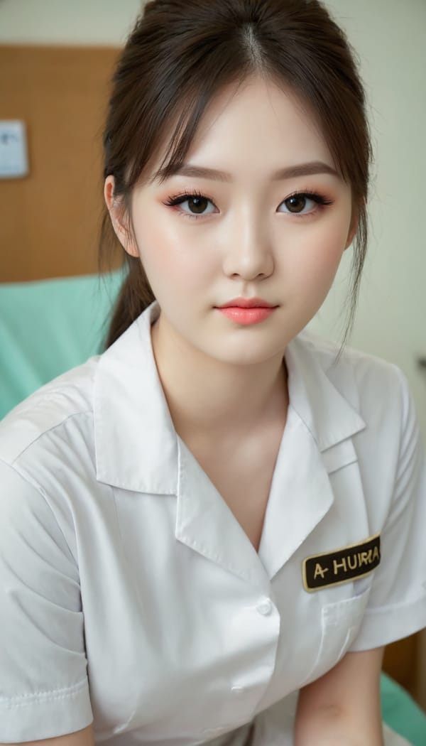 Tags: 21872187, SDXL
{"3": {"inputs": {"seed": 770778850723192, "steps": 64, "cfg": 5.58, "sampler_name": "dpmpp_2m", "scheduler": "karras", "denoise": 1.0, "model": ["27", 0], "positive": ["6", 0], "negative": ["7", 0], "latent_image": ["5", 0]}, "class_type": "KSampler"}, "4": {"inputs": {"ckpt_name": "juggernautXL_v8Rundiffusion.safetensors"}, "class_type": "CheckpointLoaderSimple"}, "5": {"inputs": {"width": 768, "height": 1344, "batch_size": 1}, "class_type": "EmptyLatentImage"}, "6": {"inputs": {"text": "18 year old girl, (ukrainian:1.02), (korean:1.03), (seductive facial expression:1.12), (temptress:1.07), (eyelashes:1.02), (pale skin:0.99), (seductive pose:1.10), (blush:0.95), (sexy lips:1.01), (idol:1.02), (detailed face:1.01), (slim:1.14), (cute:1.03), (beautiful eyes:0.95), (double eyelids:1.11), (on all fours:1.00), (spreading ass cheeks:0.97), (from behind:1.04), (backboob:1.08), (nurse in uniform:0.98) working in a hospital ward, (film:1.02), (natural looking skin:1.07), (skin fuzz:1.04), (candid cinema:1.02), (RAW:1.01), (portra:1.02), (detailed skin:1.09), (soft lighting:1.09), (textured skin:1.01)", "clip": ["27", 1]}, "class_type": "CLIPTextEncode"}, "7": {"inputs": {"text": "(low resolution:1.11), (watermark:1.06), (twisted:1.07), (open mouth:1.14), (distorted:1.12), (worst quality:1.06), (bad hands:1.11)", "clip": ["27", 1]}, "class_type": "CLIPTextEncode"}, "8": {"inputs": {"samples": ["3", 0], "vae": ["4", 2]}, "class_type": "VAEDecode"}, "25": {"inputs": {"lora_name": "nudify_xl.safetensors", "strength_model": 0.34, "strength_clip": 0.34, "model": ["4", 0], "clip": ["4", 1]}, "class_type": "LoraLoader"}, "26": {"inputs": {"lora_name": "shirtlift_SDXL_v2.safetensors", "strength_model": 0.02, "strength_clip": 0.12, "model": ["25", 0], "clip": ["25", 1]}, "class_type": "LoraLoader"}, "27": {"inputs": {"lora_name": "PerfectEyesXL.safetensors", "strength_model": 0.14, "strength_clip": 0.07, "model": ["26", 0], "clip": ["26", 1]}, "class_type": "LoraLoader"}, "30": {"inputs": {"model_name": "4x_NMKD-Superscale-SP_178000_G.pth"}, "class_type": "UpscaleModelLoader"}, "31": {"inputs": {"upscale_model": ["30", 0], "image": ["8", 0]}, "class_type": "ImageUpscaleWithModel"}, "32": {"inputs": {"upscale_method": "lanczos", "scale_by": 0.5, "image": ["31", 0]}, "class_type": "ImageScaleBy"}, "33": {"inputs": {"pixels": ["32", 0], "vae": ["4", 2]}, "class_type": "VAEEncode"}, "34": {"inputs": {"seed": 770778850723192, "steps": 64, "cfg": 5.58, "sampler_name": "dpmpp_2m", "scheduler": "karras", "denoise": 0.3, "model": ["27", 0], "positive": ["6", 0], "negative": ["7", 0], "latent_image": ["33", 0]}, "class_type": "KSampler"}, "36": {"inputs": {"samples": ["34", 0], "vae": ["4", 2]}, "class_type": "VAEDecode"}, "39": {"inputs": {"filename_prefix": "comfyapi-1707412885494", "images": ["36", 0]}, "class_type": "SaveImage"}}