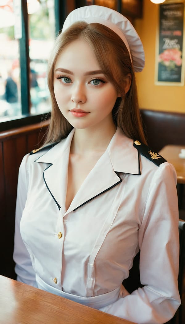 Tags: 21872187, SDXL
{"3": {"inputs": {"seed": 596877773312231, "steps": 64, "cfg": 7.05, "sampler_name": "dpmpp_2m", "scheduler": "karras", "denoise": 1.0, "model": ["27", 0], "positive": ["6", 0], "negative": ["7", 0], "latent_image": ["5", 0]}, "class_type": "KSampler"}, "4": {"inputs": {"ckpt_name": "juggernautxl.safetensors"}, "class_type": "CheckpointLoaderSimple"}, "5": {"inputs": {"width": 768, "height": 1344, "batch_size": 1}, "class_type": "EmptyLatentImage"}, "6": {"inputs": {"text": "20 year old girl, (russian:1.09), (seductive pose:1.00), (detailed face:1.13), (cute:1.04), (beautiful eyes:1.14), (double eyelids:0.99), (blush:1.11), (idol:1.10), (pale skin:1.04), (sexy lips:1.08), (eyelashes:1.07), (temptress:1.01), (in a seductive pose:0.97), (large perky breasts:1.11), (cleavage:0.98), (thigh gap:0.99), (a waitress in uniform:1.11) working at a restaurant, (natural looking skin:1.04), (candid cinema:1.06), (RAW:1.01), (skin fuzz:1.02), (textured skin:1.01), (detailed skin:1.09), (portra:1.03), (soft lighting:1.08), (film:1.06)", "clip": ["27", 1]}, "class_type": "CLIPTextEncode"}, "7": {"inputs": {"text": "(worst quality:1.07), (distorted:1.07), (bad hands:1.07), (twisted:1.08), (watermark:1.07), (open mouth:1.13), (low resolution:1.05)", "clip": ["27", 1]}, "class_type": "CLIPTextEncode"}, "8": {"inputs": {"samples": ["3", 0], "vae": ["4", 2]}, "class_type": "VAEDecode"}, "25": {"inputs": {"lora_name": "nudify_xl.safetensors", "strength_model": 0.39, "strength_clip": 0.2, "model": ["4", 0], "clip": ["4", 1]}, "class_type": "LoraLoader"}, "26": {"inputs": {"lora_name": "shirtlift_SDXL_v2.safetensors", "strength_model": 0.03, "strength_clip": 0.15, "model": ["25", 0], "clip": ["25", 1]}, "class_type": "LoraLoader"}, "27": {"inputs": {"lora_name": "PerfectEyesXL.safetensors", "strength_model": 0.15, "strength_clip": 0.15, "model": ["26", 0], "clip": ["26", 1]}, "class_type": "LoraLoader"}, "30": {"inputs": {"model_name": "4x_NMKD-Superscale-SP_178000_G.pth"}, "class_type": "UpscaleModelLoader"}, "31": {"inputs": {"upscale_model": ["30", 0], "image": ["8", 0]}, "class_type": "ImageUpscaleWithModel"}, "32": {"inputs": {"upscale_method": "lanczos", "scale_by": 0.5, "image": ["31", 0]}, "class_type": "ImageScaleBy"}, "33": {"inputs": {"pixels": ["32", 0], "vae": ["4", 2]}, "class_type": "VAEEncode"}, "34": {"inputs": {"seed": 596877773312231, "steps": 64, "cfg": 7.05, "sampler_name": "dpmpp_2m", "scheduler": "karras", "denoise": 0.3, "model": ["27", 0], "positive": ["6", 0], "negative": ["7", 0], "latent_image": ["33", 0]}, "class_type": "KSampler"}, "36": {"inputs": {"samples": ["34", 0], "vae": ["4", 2]}, "class_type": "VAEDecode"}, "39": {"inputs": {"filename_prefix": "comfyapi-1714947029760", "images": ["36", 0]}, "class_type": "SaveImage"}}