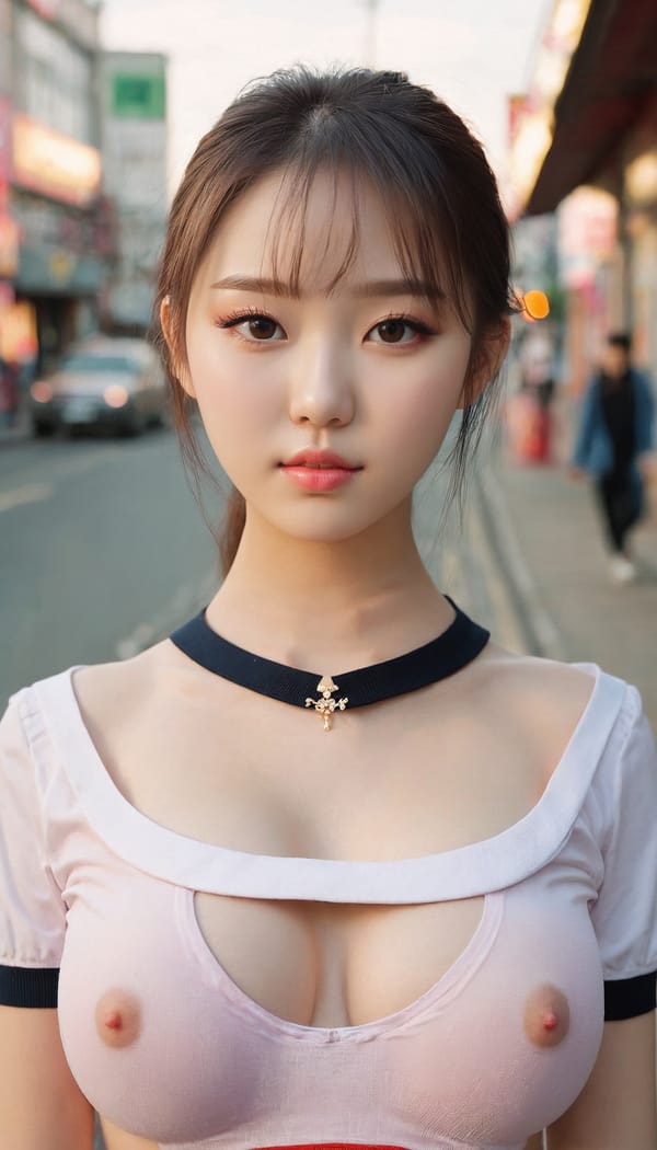 Tags: 21872187, SDXL
{"3": {"inputs": {"seed": 894119734211314, "steps": 32, "cfg": 5.67, "sampler_name": "dpmpp_2m", "scheduler": "karras", "denoise": 1.0, "model": ["27", 0], "positive": ["6", 0], "negative": ["7", 0], "latent_image": ["5", 0]}, "class_type": "KSampler"}, "4": {"inputs": {"ckpt_name": "juggernautxl.safetensors"}, "class_type": "CheckpointLoaderSimple"}, "5": {"inputs": {"width": 768, "height": 1344, "batch_size": 1}, "class_type": "EmptyLatentImage"}, "6": {"inputs": {"text": "20 year old girl, (ukrainian:0.95), (korean:1.06), (eyelashes:0.96), (sexy lips:0.98), (beautiful eyes:1.02), (idol:1.01), (seductive pose:1.12), (slim:1.09), (cute:1.08), (detailed face:1.11), (pale skin:0.95), (temptress:0.98), (seductive facial expression:1.12), (blush:1.06), (double eyelids:0.98), (in a seductive pose:0.99), (large perky breasts:1.09), (cleavage:1.09), (thigh gap:1.05), (school uniform:1.00), choker, busy street, (candid cinema:1.03), (textured skin:1.04), (skin fuzz:1.06), (soft lighting:1.07), (detailed skin:1.06), (natural looking skin:1.03), (RAW:1.07), (film:1.08), (portra:1.05)", "clip": ["27", 1]}, "class_type": "CLIPTextEncode"}, "7": {"inputs": {"text": "(twisted:1.12), (distorted:1.10), (low resolution:1.08), (bad hands:1.05), (open mouth:1.07), (worst quality:1.13), (watermark:1.12)", "clip": ["27", 1]}, "class_type": "CLIPTextEncode"}, "8": {"inputs": {"samples": ["3", 0], "vae": ["4", 2]}, "class_type": "VAEDecode"}, "25": {"inputs": {"lora_name": "nudify_xl.safetensors", "strength_model": 0.36, "strength_clip": 0.08, "model": ["4", 0], "clip": ["4", 1]}, "class_type": "LoraLoader"}, "26": {"inputs": {"lora_name": "shirtlift_SDXL_v2.safetensors", "strength_model": 0.15, "strength_clip": 0.16, "model": ["25", 0], "clip": ["25", 1]}, "class_type": "LoraLoader"}, "27": {"inputs": {"lora_name": "PerfectEyesXL.safetensors", "strength_model": 0.01, "strength_clip": 0.12, "model": ["26", 0], "clip": ["26", 1]}, "class_type": "LoraLoader"}, "30": {"inputs": {"model_name": "4x_NMKD-Superscale-SP_178000_G.pth"}, "class_type": "UpscaleModelLoader"}, "31": {"inputs": {"upscale_model": ["30", 0], "image": ["8", 0]}, "class_type": "ImageUpscaleWithModel"}, "32": {"inputs": {"upscale_method": "lanczos", "scale_by": 0.5, "image": ["31", 0]}, "class_type": "ImageScaleBy"}, "33": {"inputs": {"pixels": ["32", 0], "vae": ["4", 2]}, "class_type": "VAEEncode"}, "34": {"inputs": {"seed": 894119734211314, "steps": 32, "cfg": 5.67, "sampler_name": "dpmpp_2m", "scheduler": "karras", "denoise": 0.3, "model": ["27", 0], "positive": ["6", 0], "negative": ["7", 0], "latent_image": ["33", 0]}, "class_type": "KSampler"}, "36": {"inputs": {"samples": ["34", 0], "vae": ["4", 2]}, "class_type": "VAEDecode"}, "39": {"inputs": {"filename_prefix": "comfyapi-1713352412114", "images": ["36", 0]}, "class_type": "SaveImage"}}