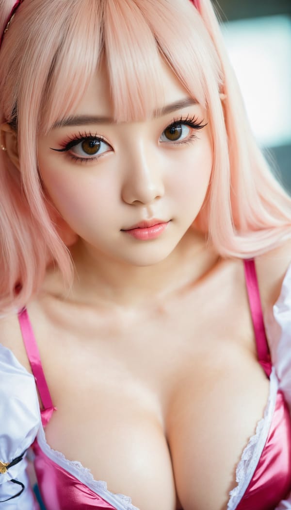 Tags: 21872187, SDXL
{"3": {"inputs": {"seed": 432627141153874, "steps": 32, "cfg": 6.22, "sampler_name": "dpmpp_2m", "scheduler": "karras", "denoise": 1.0, "model": ["27", 0], "positive": ["6", 0], "negative": ["7", 0], "latent_image": ["5", 0]}, "class_type": "KSampler"}, "4": {"inputs": {"ckpt_name": "juggernautxl.safetensors"}, "class_type": "CheckpointLoaderSimple"}, "5": {"inputs": {"width": 768, "height": 1344, "batch_size": 1}, "class_type": "EmptyLatentImage"}, "6": {"inputs": {"text": "20 year old girl, (cute:1.05), (beautiful eyes:1.07), (idol:1.00), (double eyelids:1.00), (detailed face:1.11), (blush:1.12), (slim:1.08), (seductive facial expression:1.12), (pale skin:0.99), (temptress:1.04), (eyelashes:1.03), (in a seductive pose:1.02), (large perky breasts:1.03), (cleavage:1.07), (thigh gap:1.03), (in a cosplay:1.02) at comiket posing for camera, (film:1.06), (RAW:1.04), (skin fuzz:1.01), (portra:1.07), (soft lighting:1.04), (detailed skin:1.06), (textured skin:1.08), (candid cinema:1.07), (natural looking skin:1.06)", "clip": ["27", 1]}, "class_type": "CLIPTextEncode"}, "7": {"inputs": {"text": "(distorted:1.13), (bad hands:1.07), (watermark:1.09), (open mouth:1.11), (worst quality:1.09), (twisted:1.10), (low resolution:1.11)", "clip": ["27", 1]}, "class_type": "CLIPTextEncode"}, "8": {"inputs": {"samples": ["3", 0], "vae": ["4", 2]}, "class_type": "VAEDecode"}, "25": {"inputs": {"lora_name": "nudify_xl.safetensors", "strength_model": 0.35, "strength_clip": 0.17, "model": ["4", 0], "clip": ["4", 1]}, "class_type": "LoraLoader"}, "26": {"inputs": {"lora_name": "shirtlift_SDXL_v2.safetensors", "strength_model": 0.0, "strength_clip": 0.05, "model": ["25", 0], "clip": ["25", 1]}, "class_type": "LoraLoader"}, "27": {"inputs": {"lora_name": "PerfectEyesXL.safetensors", "strength_model": 0.09, "strength_clip": 0.14, "model": ["26", 0], "clip": ["26", 1]}, "class_type": "LoraLoader"}, "30": {"inputs": {"model_name": "4x_NMKD-Superscale-SP_178000_G.pth"}, "class_type": "UpscaleModelLoader"}, "31": {"inputs": {"upscale_model": ["30", 0], "image": ["8", 0]}, "class_type": "ImageUpscaleWithModel"}, "32": {"inputs": {"upscale_method": "lanczos", "scale_by": 0.5, "image": ["31", 0]}, "class_type": "ImageScaleBy"}, "33": {"inputs": {"pixels": ["32", 0], "vae": ["4", 2]}, "class_type": "VAEEncode"}, "34": {"inputs": {"seed": 432627141153874, "steps": 32, "cfg": 6.22, "sampler_name": "dpmpp_2m", "scheduler": "karras", "denoise": 0.3, "model": ["27", 0], "positive": ["6", 0], "negative": ["7", 0], "latent_image": ["33", 0]}, "class_type": "KSampler"}, "36": {"inputs": {"samples": ["34", 0], "vae": ["4", 2]}, "class_type": "VAEDecode"}, "39": {"inputs": {"filename_prefix": "comfyapi-1728036301123", "images": ["36", 0]}, "class_type": "SaveImage"}}