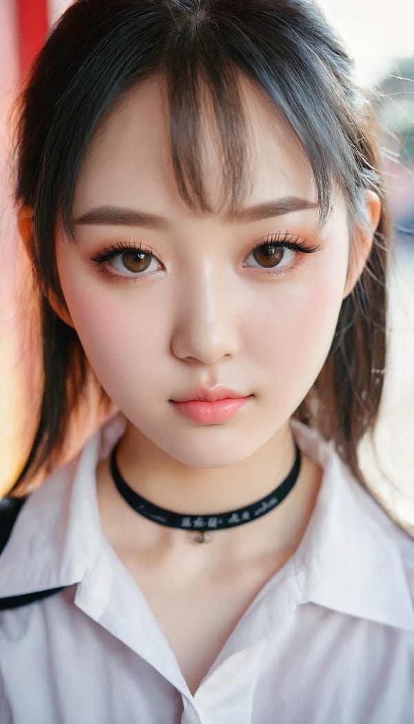 Tags: 21872187, SDXL
{"3": {"inputs": {"seed": 444123071476011, "steps": 32, "cfg": 5.69, "sampler_name": "dpmpp_2m", "scheduler": "karras", "denoise": 1.0, "model": ["27", 0], "positive": ["6", 0], "negative": ["7", 0], "latent_image": ["5", 0]}, "class_type": "KSampler"}, "4": {"inputs": {"ckpt_name": "juggernautxl.safetensors"}, "class_type": "CheckpointLoaderSimple"}, "5": {"inputs": {"width": 768, "height": 1344, "batch_size": 1}, "class_type": "EmptyLatentImage"}, "6": {"inputs": {"text": "20 year old girl, (double eyelids:1.13), (detailed face:0.95), (seductive pose:0.99), (temptress:1.00), (eyelashes:1.09), (sexy lips:1.02), (pale skin:1.13), (idol:1.04), (beautiful eyes:1.05), (seductive facial expression:1.10), (slim:1.11), (blush:1.13), (cute:1.01), (in a seductive pose:1.09), (large perky breasts:0.95), (cleavage:1.10), (thigh gap:0.97), (school uniform:1.03), choker, busy street, (portra:1.06), (textured skin:1.02), (natural looking skin:1.02), (soft lighting:1.00), (skin fuzz:1.06), (RAW:1.04), (film:1.01), (candid cinema:1.00), (detailed skin:1.06)", "clip": ["27", 1]}, "class_type": "CLIPTextEncode"}, "7": {"inputs": {"text": "(twisted:1.05), (bad hands:1.12), (watermark:1.07), (distorted:1.06), (worst quality:1.06), (low resolution:1.14), (open mouth:1.09)", "clip": ["27", 1]}, "class_type": "CLIPTextEncode"}, "8": {"inputs": {"samples": ["3", 0], "vae": ["4", 2]}, "class_type": "VAEDecode"}, "25": {"inputs": {"lora_name": "nudify_xl.safetensors", "strength_model": 0.04, "strength_clip": 0.17, "model": ["4", 0], "clip": ["4", 1]}, "class_type": "LoraLoader"}, "26": {"inputs": {"lora_name": "shirtlift_SDXL_v2.safetensors", "strength_model": 0.0, "strength_clip": 0.08, "model": ["25", 0], "clip": ["25", 1]}, "class_type": "LoraLoader"}, "27": {"inputs": {"lora_name": "PerfectEyesXL.safetensors", "strength_model": 0.09, "strength_clip": 0.01, "model": ["26", 0], "clip": ["26", 1]}, "class_type": "LoraLoader"}, "30": {"inputs": {"model_name": "4x_NMKD-Superscale-SP_178000_G.pth"}, "class_type": "UpscaleModelLoader"}, "31": {"inputs": {"upscale_model": ["30", 0], "image": ["8", 0]}, "class_type": "ImageUpscaleWithModel"}, "32": {"inputs": {"upscale_method": "lanczos", "scale_by": 0.5, "image": ["31", 0]}, "class_type": "ImageScaleBy"}, "33": {"inputs": {"pixels": ["32", 0], "vae": ["4", 2]}, "class_type": "VAEEncode"}, "34": {"inputs": {"seed": 444123071476011, "steps": 32, "cfg": 5.69, "sampler_name": "dpmpp_2m", "scheduler": "karras", "denoise": 0.3, "model": ["27", 0], "positive": ["6", 0], "negative": ["7", 0], "latent_image": ["33", 0]}, "class_type": "KSampler"}, "36": {"inputs": {"samples": ["34", 0], "vae": ["4", 2]}, "class_type": "VAEDecode"}, "39": {"inputs": {"filename_prefix": "comfyapi-1725934755525", "images": ["36", 0]}, "class_type": "SaveImage"}}