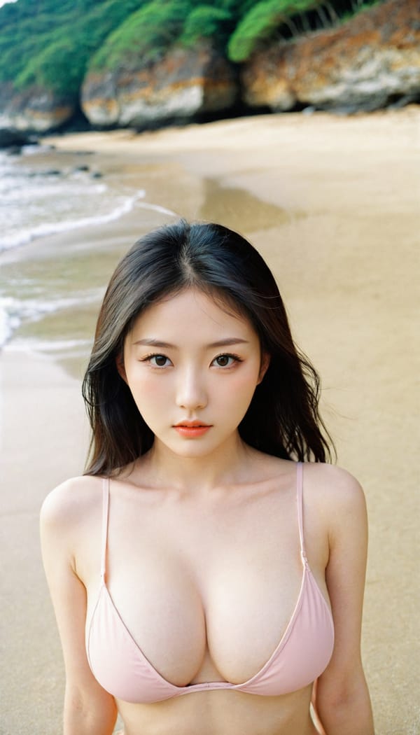 Tags: 21872187, SDXL
{"3": {"inputs": {"seed": 601133185053394, "steps": 64, "cfg": 7.13, "sampler_name": "dpmpp_2m", "scheduler": "karras", "denoise": 1.0, "model": ["27", 0], "positive": ["6", 0], "negative": ["7", 0], "latent_image": ["5", 0]}, "class_type": "KSampler"}, "4": {"inputs": {"ckpt_name": "leosamsHelloworldSDXL_helloworldSDXL32DPO.safetensors"}, "class_type": "CheckpointLoaderSimple"}, "5": {"inputs": {"width": 768, "height": 1344, "batch_size": 1}, "class_type": "EmptyLatentImage"}, "6": {"inputs": {"text": "20 year old girl, (japanese:0.96), (taiwanese:1.00), (chinese:1.05), (seductive facial expression:1.00), (cute:1.10), (detailed face:0.99), (eyelashes:1.09), (slim:1.05), (pale skin:0.97), (sexy lips:0.95), (temptress:1.08), (blush:1.11), (beautiful eyes:1.03), (double eyelids:0.98), (seductive pose:1.02), (in a seductive pose:1.10), (large perky breasts:1.04), (cleavage:1.13), (thigh gap:0.99), wearing (bikini:1.12) at a beach, (textured skin:1.04), (portra:1.08), (film:1.07), (soft lighting:1.04), (RAW:1.03), (detailed skin:1.08), (skin fuzz:1.01), (natural looking skin:1.04), (candid cinema:1.01)", "clip": ["27", 1]}, "class_type": "CLIPTextEncode"}, "7": {"inputs": {"text": "(watermark:1.09), (bad hands:1.11), (worst quality:1.11), (distorted:1.13), (open mouth:1.11), (twisted:1.10), (low resolution:1.07)", "clip": ["27", 1]}, "class_type": "CLIPTextEncode"}, "8": {"inputs": {"samples": ["3", 0], "vae": ["4", 2]}, "class_type": "VAEDecode"}, "25": {"inputs": {"lora_name": "nudify_xl.safetensors", "strength_model": 0.31, "strength_clip": 0.26, "model": ["4", 0], "clip": ["4", 1]}, "class_type": "LoraLoader"}, "26": {"inputs": {"lora_name": "shirtlift_SDXL_v2.safetensors", "strength_model": 0.05, "strength_clip": 0.13, "model": ["25", 0], "clip": ["25", 1]}, "class_type": "LoraLoader"}, "27": {"inputs": {"lora_name": "PerfectEyesXL.safetensors", "strength_model": 0.11, "strength_clip": 0.02, "model": ["26", 0], "clip": ["26", 1]}, "class_type": "LoraLoader"}, "30": {"inputs": {"model_name": "4x_NMKD-Superscale-SP_178000_G.pth"}, "class_type": "UpscaleModelLoader"}, "31": {"inputs": {"upscale_model": ["30", 0], "image": ["8", 0]}, "class_type": "ImageUpscaleWithModel"}, "32": {"inputs": {"upscale_method": "lanczos", "scale_by": 0.5, "image": ["31", 0]}, "class_type": "ImageScaleBy"}, "33": {"inputs": {"pixels": ["32", 0], "vae": ["4", 2]}, "class_type": "VAEEncode"}, "34": {"inputs": {"seed": 601133185053394, "steps": 64, "cfg": 7.13, "sampler_name": "dpmpp_2m", "scheduler": "karras", "denoise": 0.3, "model": ["27", 0], "positive": ["6", 0], "negative": ["7", 0], "latent_image": ["33", 0]}, "class_type": "KSampler"}, "36": {"inputs": {"samples": ["34", 0], "vae": ["4", 2]}, "class_type": "VAEDecode"}, "39": {"inputs": {"filename_prefix": "comfyapi-1707874872392", "images": ["36", 0]}, "class_type": "SaveImage"}}