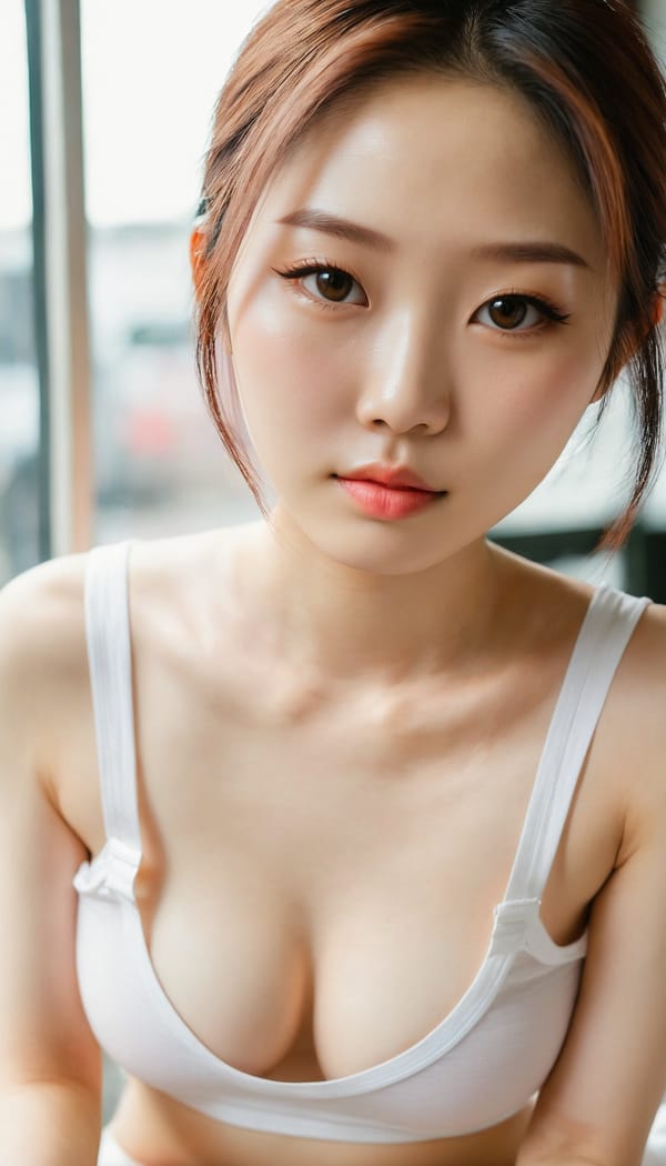 Tags: 21872187, SDXL
{"3": {"inputs": {"seed": 795803944632251, "steps": 32, "cfg": 6.76, "sampler_name": "dpmpp_2m", "scheduler": "karras", "denoise": 1.0, "model": ["27", 0], "positive": ["6", 0], "negative": ["7", 0], "latent_image": ["5", 0]}, "class_type": "KSampler"}, "4": {"inputs": {"ckpt_name": "juggernautxl.safetensors"}, "class_type": "CheckpointLoaderSimple"}, "5": {"inputs": {"width": 768, "height": 1344, "batch_size": 1}, "class_type": "EmptyLatentImage"}, "6": {"inputs": {"text": "28 year old girl, (japanese:1.07), (taiwanese:1.12), (korean:1.04), (slim:1.13), (detailed face:0.96), (cute:0.96), (seductive facial expression:1.12), (sexy lips:0.98), (seductive pose:1.09), (beautiful eyes:1.13), (eyelashes:1.05), (blush:1.06), (temptress:1.07), (pale skin:1.13), (double eyelids:1.10), (idol:1.00), (on all fours:1.14), (spreading ass cheeks:1.03), (from behind:1.00), (backboob:1.02), (white tanktop:1.07), busy street, (skin fuzz:1.05), (detailed skin:1.05), (soft lighting:1.03), (textured skin:1.05), (portra:1.04), (film:1.06), (natural looking skin:1.05), (RAW:1.00), (candid cinema:1.04)", "clip": ["27", 1]}, "class_type": "CLIPTextEncode"}, "7": {"inputs": {"text": "(twisted:1.13), (distorted:1.12), (bad hands:1.10), (open mouth:1.07), (worst quality:1.11), (low resolution:1.05), (watermark:1.13)", "clip": ["27", 1]}, "class_type": "CLIPTextEncode"}, "8": {"inputs": {"samples": ["3", 0], "vae": ["4", 2]}, "class_type": "VAEDecode"}, "25": {"inputs": {"lora_name": "nudify_xl.safetensors", "strength_model": 0.31, "strength_clip": 0.23, "model": ["4", 0], "clip": ["4", 1]}, "class_type": "LoraLoader"}, "26": {"inputs": {"lora_name": "shirtlift_SDXL_v2.safetensors", "strength_model": 0.0, "strength_clip": 0.15, "model": ["25", 0], "clip": ["25", 1]}, "class_type": "LoraLoader"}, "27": {"inputs": {"lora_name": "PerfectEyesXL.safetensors", "strength_model": 0.07, "strength_clip": 0.14, "model": ["26", 0], "clip": ["26", 1]}, "class_type": "LoraLoader"}, "30": {"inputs": {"model_name": "4x_NMKD-Superscale-SP_178000_G.pth"}, "class_type": "UpscaleModelLoader"}, "31": {"inputs": {"upscale_model": ["30", 0], "image": ["8", 0]}, "class_type": "ImageUpscaleWithModel"}, "32": {"inputs": {"upscale_method": "lanczos", "scale_by": 0.5, "image": ["31", 0]}, "class_type": "ImageScaleBy"}, "33": {"inputs": {"pixels": ["32", 0], "vae": ["4", 2]}, "class_type": "VAEEncode"}, "34": {"inputs": {"seed": 795803944632251, "steps": 32, "cfg": 6.76, "sampler_name": "dpmpp_2m", "scheduler": "karras", "denoise": 0.3, "model": ["27", 0], "positive": ["6", 0], "negative": ["7", 0], "latent_image": ["33", 0]}, "class_type": "KSampler"}, "36": {"inputs": {"samples": ["34", 0], "vae": ["4", 2]}, "class_type": "VAEDecode"}, "39": {"inputs": {"filename_prefix": "comfyapi-1718140640994", "images": ["36", 0]}, "class_type": "SaveImage"}}