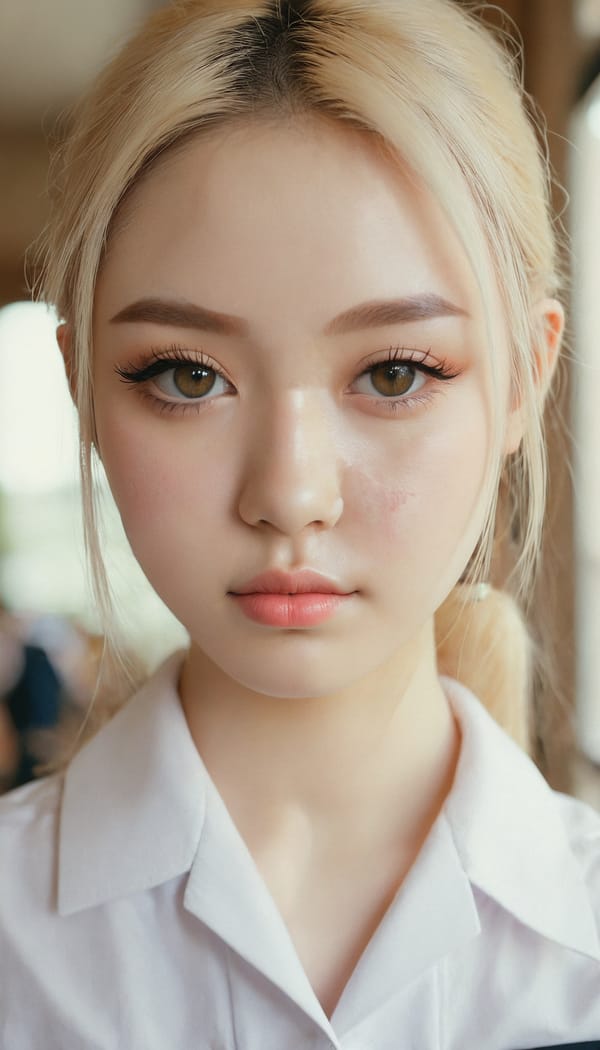 Tags: 21872187, SDXL
{"3": {"inputs": {"seed": 828799887355748, "steps": 64, "cfg": 7.12, "sampler_name": "dpmpp_2m", "scheduler": "karras", "denoise": 1.0, "model": ["27", 0], "positive": ["6", 0], "negative": ["7", 0], "latent_image": ["5", 0]}, "class_type": "KSampler"}, "4": {"inputs": {"ckpt_name": "juggernautxl.safetensors"}, "class_type": "CheckpointLoaderSimple"}, "5": {"inputs": {"width": 768, "height": 1344, "batch_size": 1}, "class_type": "EmptyLatentImage"}, "6": {"inputs": {"text": "20 year old girl, (sexy lips:1.12), (temptress:1.05), (beautiful eyes:1.06), (double eyelids:1.06), (detailed face:0.98), (eyelashes:1.13), (seductive facial expression:1.02), (idol:0.97), (pale skin:1.07), (cute:1.01), (blush:1.06), (on all fours:1.13), (spreading ass cheeks:1.04), (from behind:0.95), (backboob:1.09), (school uniform:1.10), choker, busy street, (textured skin:1.05), (RAW:1.04), (detailed skin:1.07), (skin fuzz:1.08), (candid cinema:1.04), (film:1.09), (natural looking skin:1.01), (soft lighting:1.04), (portra:1.03)", "clip": ["27", 1]}, "class_type": "CLIPTextEncode"}, "7": {"inputs": {"text": "(bad hands:1.07), (twisted:1.13), (worst quality:1.08), (watermark:1.05), (distorted:1.05), (open mouth:1.12), (low resolution:1.05)", "clip": ["27", 1]}, "class_type": "CLIPTextEncode"}, "8": {"inputs": {"samples": ["3", 0], "vae": ["4", 2]}, "class_type": "VAEDecode"}, "25": {"inputs": {"lora_name": "nudify_xl.safetensors", "strength_model": 0.23, "strength_clip": 0.13, "model": ["4", 0], "clip": ["4", 1]}, "class_type": "LoraLoader"}, "26": {"inputs": {"lora_name": "shirtlift_SDXL_v2.safetensors", "strength_model": 0.02, "strength_clip": 0.0, "model": ["25", 0], "clip": ["25", 1]}, "class_type": "LoraLoader"}, "27": {"inputs": {"lora_name": "PerfectEyesXL.safetensors", "strength_model": 0.19, "strength_clip": 0.14, "model": ["26", 0], "clip": ["26", 1]}, "class_type": "LoraLoader"}, "30": {"inputs": {"model_name": "4x_NMKD-Superscale-SP_178000_G.pth"}, "class_type": "UpscaleModelLoader"}, "31": {"inputs": {"upscale_model": ["30", 0], "image": ["8", 0]}, "class_type": "ImageUpscaleWithModel"}, "32": {"inputs": {"upscale_method": "lanczos", "scale_by": 0.5, "image": ["31", 0]}, "class_type": "ImageScaleBy"}, "33": {"inputs": {"pixels": ["32", 0], "vae": ["4", 2]}, "class_type": "VAEEncode"}, "34": {"inputs": {"seed": 828799887355748, "steps": 64, "cfg": 7.12, "sampler_name": "dpmpp_2m", "scheduler": "karras", "denoise": 0.3, "model": ["27", 0], "positive": ["6", 0], "negative": ["7", 0], "latent_image": ["33", 0]}, "class_type": "KSampler"}, "36": {"inputs": {"samples": ["34", 0], "vae": ["4", 2]}, "class_type": "VAEDecode"}, "39": {"inputs": {"filename_prefix": "comfyapi-1728005358540", "images": ["36", 0]}, "class_type": "SaveImage"}}