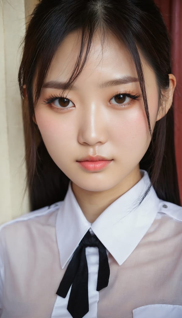 Tags: 21872187, SDXL
{"3": {"inputs": {"seed": 989578142272512, "steps": 64, "cfg": 7.07, "sampler_name": "dpmpp_2m", "scheduler": "karras", "denoise": 1.0, "model": ["27", 0], "positive": ["6", 0], "negative": ["7", 0], "latent_image": ["5", 0]}, "class_type": "KSampler"}, "4": {"inputs": {"ckpt_name": "juggernautxl.safetensors"}, "class_type": "CheckpointLoaderSimple"}, "5": {"inputs": {"width": 768, "height": 1344, "batch_size": 1}, "class_type": "EmptyLatentImage"}, "6": {"inputs": {"text": "27 year old girl, (chinese:1.00), (detailed face:1.09), (sexy lips:0.97), (beautiful eyes:1.06), (double eyelids:0.96), (eyelashes:1.06), (temptress:1.00), (seductive facial expression:1.10), (slim:0.97), (pale skin:0.96), (cute:0.96), (blush:0.95), (in a seductive pose:1.01), (large perky breasts:1.08), (cleavage:0.97), (thigh gap:1.08), (school uniform:1.03), choker, busy street, (portra:1.08), (candid cinema:1.00), (RAW:1.00), (detailed skin:1.05), (skin fuzz:1.04), (textured skin:1.00), (film:1.05), (natural looking skin:1.00), (soft lighting:1.05)", "clip": ["27", 1]}, "class_type": "CLIPTextEncode"}, "7": {"inputs": {"text": "(low resolution:1.05), (distorted:1.12), (twisted:1.11), (bad hands:1.09), (watermark:1.07), (worst quality:1.06), (open mouth:1.09)", "clip": ["27", 1]}, "class_type": "CLIPTextEncode"}, "8": {"inputs": {"samples": ["3", 0], "vae": ["4", 2]}, "class_type": "VAEDecode"}, "25": {"inputs": {"lora_name": "nudify_xl.safetensors", "strength_model": 0.22, "strength_clip": 0.04, "model": ["4", 0], "clip": ["4", 1]}, "class_type": "LoraLoader"}, "26": {"inputs": {"lora_name": "shirtlift_SDXL_v2.safetensors", "strength_model": 0.07, "strength_clip": 0.19, "model": ["25", 0], "clip": ["25", 1]}, "class_type": "LoraLoader"}, "27": {"inputs": {"lora_name": "PerfectEyesXL.safetensors", "strength_model": 0.05, "strength_clip": 0.0, "model": ["26", 0], "clip": ["26", 1]}, "class_type": "LoraLoader"}, "30": {"inputs": {"model_name": "4x_NMKD-Superscale-SP_178000_G.pth"}, "class_type": "UpscaleModelLoader"}, "31": {"inputs": {"upscale_model": ["30", 0], "image": ["8", 0]}, "class_type": "ImageUpscaleWithModel"}, "32": {"inputs": {"upscale_method": "lanczos", "scale_by": 0.5, "image": ["31", 0]}, "class_type": "ImageScaleBy"}, "33": {"inputs": {"pixels": ["32", 0], "vae": ["4", 2]}, "class_type": "VAEEncode"}, "34": {"inputs": {"seed": 989578142272512, "steps": 64, "cfg": 7.07, "sampler_name": "dpmpp_2m", "scheduler": "karras", "denoise": 0.3, "model": ["27", 0], "positive": ["6", 0], "negative": ["7", 0], "latent_image": ["33", 0]}, "class_type": "KSampler"}, "36": {"inputs": {"samples": ["34", 0], "vae": ["4", 2]}, "class_type": "VAEDecode"}, "39": {"inputs": {"filename_prefix": "comfyapi-1727035901539", "images": ["36", 0]}, "class_type": "SaveImage"}}