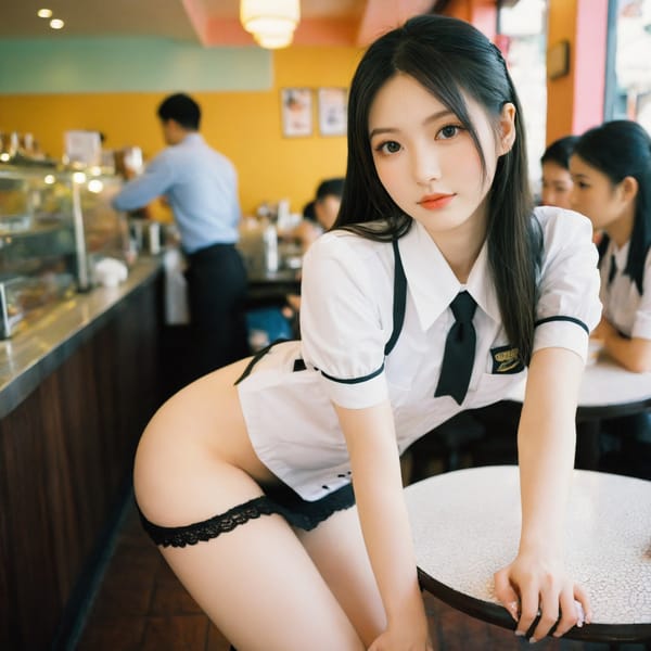 Tags: 21872187, SDXL
{"3": {"inputs": {"seed": 827844907050083, "steps": 32, "cfg": 5.03, "sampler_name": "dpmpp_2m", "scheduler": "karras", "denoise": 1.0, "model": ["27", 0], "positive": ["6", 0], "negative": ["7", 0], "latent_image": ["5", 0]}, "class_type": "KSampler"}, "4": {"inputs": {"ckpt_name": "helloworldxl.safetensors"}, "class_type": "CheckpointLoaderSimple"}, "5": {"inputs": {"width": 1024, "height": 1024, "batch_size": 1}, "class_type": "EmptyLatentImage"}, "6": {"inputs": {"text": "22 year old girl, (irish:0.96), (taiwanese:1.12), (russian:0.97), (beautiful eyes:0.99), (pale skin:1.10), (seductive facial expression:0.95), (eyelashes:1.10), (idol:1.05), (detailed face:0.95), (double eyelids:0.99), (slim:0.95), (sexy lips:1.08), (blush:0.98), (temptress:0.99), (seductive pose:0.95), (cute:1.14), (perky ass:0.97), (exposed ass:0.97), (looking back:1.01), (sexy ass:1.11), (thigh gap:0.96), (a waitress in uniform:1.00) working at a restaurant, (natural looking skin:1.08), (textured skin:1.09), (film:1.07), (detailed skin:1.04), (RAW:1.00), (soft lighting:1.00), (skin fuzz:1.06), (candid cinema:1.04), (portra:1.04)", "clip": ["27", 1]}, "class_type": "CLIPTextEncode"}, "7": {"inputs": {"text": "(distorted:1.08), (watermark:1.09), (bad hands:1.07), (worst quality:1.06), (twisted:1.11), (low resolution:1.09), (open mouth:1.09)", "clip": ["27", 1]}, "class_type": "CLIPTextEncode"}, "8": {"inputs": {"samples": ["3", 0], "vae": ["4", 2]}, "class_type": "VAEDecode"}, "25": {"inputs": {"lora_name": "nudify_xl.safetensors", "strength_model": 0.21, "strength_clip": 0.2, "model": ["4", 0], "clip": ["4", 1]}, "class_type": "LoraLoader"}, "26": {"inputs": {"lora_name": "shirtlift_SDXL_v2.safetensors", "strength_model": 0.16, "strength_clip": 0.17, "model": ["25", 0], "clip": ["25", 1]}, "class_type": "LoraLoader"}, "27": {"inputs": {"lora_name": "PerfectEyesXL.safetensors", "strength_model": 0.15, "strength_clip": 0.12, "model": ["26", 0], "clip": ["26", 1]}, "class_type": "LoraLoader"}, "30": {"inputs": {"model_name": "4x_NMKD-Superscale-SP_178000_G.pth"}, "class_type": "UpscaleModelLoader"}, "31": {"inputs": {"upscale_model": ["30", 0], "image": ["8", 0]}, "class_type": "ImageUpscaleWithModel"}, "32": {"inputs": {"upscale_method": "lanczos", "scale_by": 0.5, "image": ["31", 0]}, "class_type": "ImageScaleBy"}, "33": {"inputs": {"pixels": ["32", 0], "vae": ["4", 2]}, "class_type": "VAEEncode"}, "34": {"inputs": {"seed": 827844907050083, "steps": 32, "cfg": 5.03, "sampler_name": "dpmpp_2m", "scheduler": "karras", "denoise": 0.3, "model": ["27", 0], "positive": ["6", 0], "negative": ["7", 0], "latent_image": ["33", 0]}, "class_type": "KSampler"}, "36": {"inputs": {"samples": ["34", 0], "vae": ["4", 2]}, "class_type": "VAEDecode"}, "39": {"inputs": {"filename_prefix": "comfyapi-1724931368946", "images": ["36", 0]}, "class_type": "SaveImage"}}