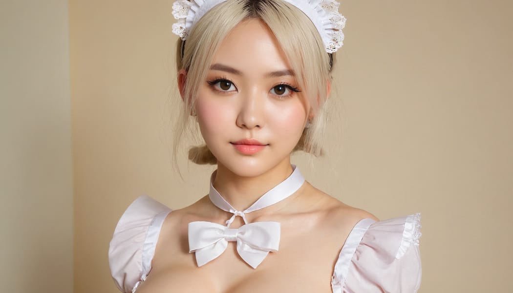 Tags: 21872187, SDXL
{"3": {"inputs": {"seed": 710016326613918, "steps": 64, "cfg": 5.66, "sampler_name": "dpmpp_2m", "scheduler": "karras", "denoise": 1.0, "model": ["27", 0], "positive": ["6", 0], "negative": ["7", 0], "latent_image": ["5", 0]}, "class_type": "KSampler"}, "4": {"inputs": {"ckpt_name": "juggernautxl.safetensors"}, "class_type": "CheckpointLoaderSimple"}, "5": {"inputs": {"width": 1344, "height": 768, "batch_size": 1}, "class_type": "EmptyLatentImage"}, "6": {"inputs": {"text": "26 year old girl, (sexy lips:1.01), (temptress:1.08), (double eyelids:1.13), (seductive pose:1.04), (idol:1.12), (detailed face:1.08), (beautiful eyes:0.97), (pale skin:0.99), (slim:1.12), (blush:1.07), (cute:1.03), (eyelashes:0.98), (seductive facial expression:1.03), (in a seductive pose:1.06), (large perky breasts:1.00), (cleavage:0.97), (thigh gap:1.00), in a (skimpy maid costume:1.13) working at a maid cafe, choker, bowtie, headband, pleated skirt, (film:1.06), (soft lighting:1.09), (natural looking skin:1.02), (detailed skin:1.07), (RAW:1.03), (skin fuzz:1.00), (candid cinema:1.00), (textured skin:1.05), (portra:1.00)", "clip": ["27", 1]}, "class_type": "CLIPTextEncode"}, "7": {"inputs": {"text": "(open mouth:1.05), (twisted:1.14), (low resolution:1.14), (distorted:1.08), (watermark:1.08), (bad hands:1.06), (worst quality:1.05)", "clip": ["27", 1]}, "class_type": "CLIPTextEncode"}, "8": {"inputs": {"samples": ["3", 0], "vae": ["4", 2]}, "class_type": "VAEDecode"}, "25": {"inputs": {"lora_name": "nudify_xl.safetensors", "strength_model": 0.17, "strength_clip": 0.01, "model": ["4", 0], "clip": ["4", 1]}, "class_type": "LoraLoader"}, "26": {"inputs": {"lora_name": "shirtlift_SDXL_v2.safetensors", "strength_model": 0.06, "strength_clip": 0.18, "model": ["25", 0], "clip": ["25", 1]}, "class_type": "LoraLoader"}, "27": {"inputs": {"lora_name": "PerfectEyesXL.safetensors", "strength_model": 0.19, "strength_clip": 0.04, "model": ["26", 0], "clip": ["26", 1]}, "class_type": "LoraLoader"}, "30": {"inputs": {"model_name": "4x_NMKD-Superscale-SP_178000_G.pth"}, "class_type": "UpscaleModelLoader"}, "31": {"inputs": {"upscale_model": ["30", 0], "image": ["8", 0]}, "class_type": "ImageUpscaleWithModel"}, "32": {"inputs": {"upscale_method": "lanczos", "scale_by": 0.5, "image": ["31", 0]}, "class_type": "ImageScaleBy"}, "33": {"inputs": {"pixels": ["32", 0], "vae": ["4", 2]}, "class_type": "VAEEncode"}, "34": {"inputs": {"seed": 710016326613918, "steps": 64, "cfg": 5.66, "sampler_name": "dpmpp_2m", "scheduler": "karras", "denoise": 0.3, "model": ["27", 0], "positive": ["6", 0], "negative": ["7", 0], "latent_image": ["33", 0]}, "class_type": "KSampler"}, "36": {"inputs": {"samples": ["34", 0], "vae": ["4", 2]}, "class_type": "VAEDecode"}, "39": {"inputs": {"filename_prefix": "comfyapi-1716350513425", "images": ["36", 0]}, "class_type": "SaveImage"}}