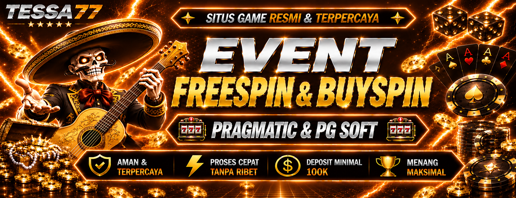 Event Bonus Freespin 30% & Buyspin 20% TESSA77