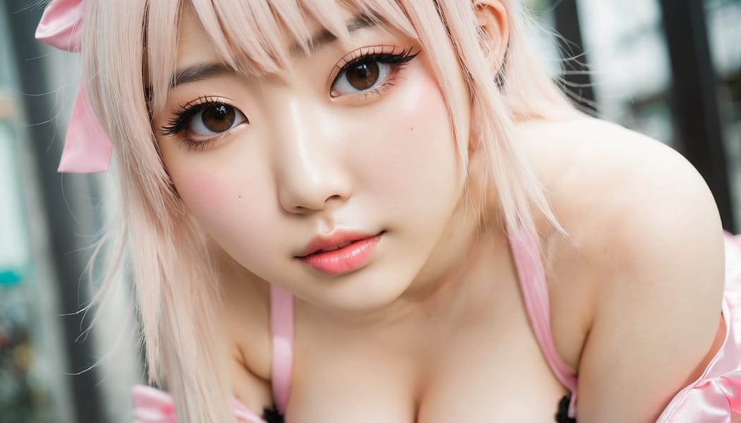 Tags: 21872187, SDXL
{"3": {"inputs": {"seed": 637620110056691, "steps": 64, "cfg": 7.58, "sampler_name": "dpmpp_2m", "scheduler": "karras", "denoise": 1.0, "model": ["27", 0], "positive": ["6", 0], "negative": ["7", 0], "latent_image": ["5", 0]}, "class_type": "KSampler"}, "4": {"inputs": {"ckpt_name": "juggernautxl.safetensors"}, "class_type": "CheckpointLoaderSimple"}, "5": {"inputs": {"width": 1344, "height": 768, "batch_size": 1}, "class_type": "EmptyLatentImage"}, "6": {"inputs": {"text": "22 year old girl, (taiwanese:1.08), (japanese:1.06), (cute:1.04), (beautiful eyes:1.00), (blush:1.08), (seductive pose:1.07), (temptress:0.96), (seductive facial expression:1.12), (idol:0.95), (double eyelids:1.03), (detailed face:1.04), (pale skin:1.03), (eyelashes:1.07), (sexy lips:1.11), (in a seductive pose:1.14), (large perky breasts:0.97), (cleavage:1.12), (thigh gap:0.98), (in a cosplay:1.10) at comiket posing for camera, (candid cinema:1.02), (detailed skin:1.05), (portra:1.09), (soft lighting:1.03), (film:1.07), (textured skin:1.02), (RAW:1.00), (skin fuzz:1.07), (natural looking skin:1.01)", "clip": ["27", 1]}, "class_type": "CLIPTextEncode"}, "7": {"inputs": {"text": "(bad hands:1.07), (twisted:1.12), (low resolution:1.14), (open mouth:1.14), (worst quality:1.11), (watermark:1.05), (distorted:1.10)", "clip": ["27", 1]}, "class_type": "CLIPTextEncode"}, "8": {"inputs": {"samples": ["3", 0], "vae": ["4", 2]}, "class_type": "VAEDecode"}, "25": {"inputs": {"lora_name": "nudify_xl.safetensors", "strength_model": 0.01, "strength_clip": 0.19, "model": ["4", 0], "clip": ["4", 1]}, "class_type": "LoraLoader"}, "26": {"inputs": {"lora_name": "shirtlift_SDXL_v2.safetensors", "strength_model": 0.09, "strength_clip": 0.0, "model": ["25", 0], "clip": ["25", 1]}, "class_type": "LoraLoader"}, "27": {"inputs": {"lora_name": "PerfectEyesXL.safetensors", "strength_model": 0.09, "strength_clip": 0.15, "model": ["26", 0], "clip": ["26", 1]}, "class_type": "LoraLoader"}, "30": {"inputs": {"model_name": "4x_NMKD-Superscale-SP_178000_G.pth"}, "class_type": "UpscaleModelLoader"}, "31": {"inputs": {"upscale_model": ["30", 0], "image": ["8", 0]}, "class_type": "ImageUpscaleWithModel"}, "32": {"inputs": {"upscale_method": "lanczos", "scale_by": 0.5, "image": ["31", 0]}, "class_type": "ImageScaleBy"}, "33": {"inputs": {"pixels": ["32", 0], "vae": ["4", 2]}, "class_type": "VAEEncode"}, "34": {"inputs": {"seed": 637620110056691, "steps": 64, "cfg": 7.58, "sampler_name": "dpmpp_2m", "scheduler": "karras", "denoise": 0.3, "model": ["27", 0], "positive": ["6", 0], "negative": ["7", 0], "latent_image": ["33", 0]}, "class_type": "KSampler"}, "36": {"inputs": {"samples": ["34", 0], "vae": ["4", 2]}, "class_type": "VAEDecode"}, "39": {"inputs": {"filename_prefix": "comfyapi-1718204561315", "images": ["36", 0]}, "class_type": "SaveImage"}}