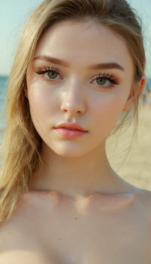 Tags: 21872187, SDXL
{"3": {"inputs": {"seed": 500299539832034, "steps": 32, "cfg": 7.7, "sampler_name": "dpmpp_2m", "scheduler": "karras", "denoise": 1.0, "model": ["27", 0], "positive": ["6", 0], "negative": ["7", 0], "latent_image": ["5", 0]}, "class_type": "KSampler"}, "4": {"inputs": {"ckpt_name": "juggernautxl.safetensors"}, "class_type": "CheckpointLoaderSimple"}, "5": {"inputs": {"width": 768, "height": 1344, "batch_size": 1}, "class_type": "EmptyLatentImage"}, "6": {"inputs": {"text": "20 year old girl, (ukrainian:1.12), (sexy lips:1.12), (detailed face:1.04), (eyelashes:1.14), (seductive pose:1.03), (seductive facial expression:0.99), (beautiful eyes:1.03), (pale skin:1.06), (double eyelids:1.05), (idol:1.08), (slim:1.00), (blush:0.96), (cute:0.99), (in a seductive pose:1.05), (large perky breasts:1.00), (cleavage:1.01), (thigh gap:1.03), strolling (nude:1.07) at a beach, (candid cinema:1.03), (RAW:1.08), (soft lighting:1.01), (skin fuzz:1.07), (textured skin:1.07), (film:1.03), (detailed skin:1.08), (natural looking skin:1.09), (portra:1.01)", "clip": ["27", 1]}, "class_type": "CLIPTextEncode"}, "7": {"inputs": {"text": "(low resolution:1.10), (worst quality:1.10), (twisted:1.09), (bad hands:1.09), (watermark:1.09), (open mouth:1.11), (distorted:1.09)", "clip": ["27", 1]}, "class_type": "CLIPTextEncode"}, "8": {"inputs": {"samples": ["3", 0], "vae": ["4", 2]}, "class_type": "VAEDecode"}, "25": {"inputs": {"lora_name": "nudify_xl.safetensors", "strength_model": 0.29, "strength_clip": 0.19, "model": ["4", 0], "clip": ["4", 1]}, "class_type": "LoraLoader"}, "26": {"inputs": {"lora_name": "shirtlift_SDXL_v2.safetensors", "strength_model": 0.04, "strength_clip": 0.06, "model": ["25", 0], "clip": ["25", 1]}, "class_type": "LoraLoader"}, "27": {"inputs": {"lora_name": "PerfectEyesXL.safetensors", "strength_model": 0.17, "strength_clip": 0.06, "model": ["26", 0], "clip": ["26", 1]}, "class_type": "LoraLoader"}, "30": {"inputs": {"model_name": "4x_NMKD-Superscale-SP_178000_G.pth"}, "class_type": "UpscaleModelLoader"}, "31": {"inputs": {"upscale_model": ["30", 0], "image": ["8", 0]}, "class_type": "ImageUpscaleWithModel"}, "32": {"inputs": {"upscale_method": "lanczos", "scale_by": 0.5, "image": ["31", 0]}, "class_type": "ImageScaleBy"}, "33": {"inputs": {"pixels": ["32", 0], "vae": ["4", 2]}, "class_type": "VAEEncode"}, "34": {"inputs": {"seed": 500299539832034, "steps": 32, "cfg": 7.7, "sampler_name": "dpmpp_2m", "scheduler": "karras", "denoise": 0.3, "model": ["27", 0], "positive": ["6", 0], "negative": ["7", 0], "latent_image": ["33", 0]}, "class_type": "KSampler"}, "36": {"inputs": {"samples": ["34", 0], "vae": ["4", 2]}, "class_type": "VAEDecode"}, "39": {"inputs": {"filename_prefix": "comfyapi-1724595732740", "images": ["36", 0]}, "class_type": "SaveImage"}}