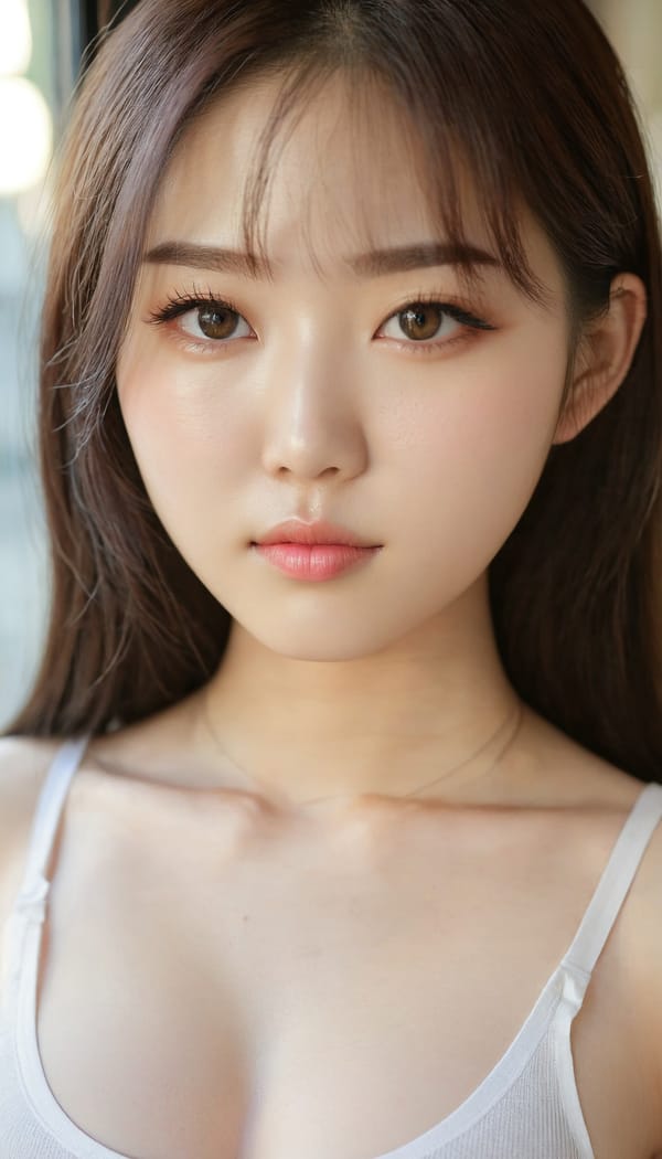 Tags: 21872187, SDXL
{"3": {"inputs": {"seed": 905097188782391, "steps": 64, "cfg": 6.39, "sampler_name": "dpmpp_2m", "scheduler": "karras", "denoise": 1.0, "model": ["27", 0], "positive": ["6", 0], "negative": ["7", 0], "latent_image": ["5", 0]}, "class_type": "KSampler"}, "4": {"inputs": {"ckpt_name": "juggernautxl.safetensors"}, "class_type": "CheckpointLoaderSimple"}, "5": {"inputs": {"width": 768, "height": 1344, "batch_size": 1}, "class_type": "EmptyLatentImage"}, "6": {"inputs": {"text": "20 year old girl, (korean:1.07), (beautiful eyes:0.96), (pale skin:1.10), (slim:1.04), (seductive facial expression:1.07), (blush:1.05), (sexy lips:0.96), (seductive pose:1.14), (double eyelids:1.10), (idol:1.05), (eyelashes:0.97), (detailed face:1.08), (temptress:1.06), (cute:1.09), (in a seductive pose:1.08), (large perky breasts:1.04), (cleavage:1.09), (thigh gap:1.12), (white tanktop:1.13), busy street, (candid cinema:1.09), (skin fuzz:1.03), (soft lighting:1.03), (natural looking skin:1.05), (RAW:1.07), (portra:1.05), (detailed skin:1.02), (textured skin:1.02), (film:1.02)", "clip": ["27", 1]}, "class_type": "CLIPTextEncode"}, "7": {"inputs": {"text": "(bad hands:1.10), (twisted:1.06), (open mouth:1.07), (low resolution:1.14), (worst quality:1.12), (distorted:1.11), (watermark:1.12)", "clip": ["27", 1]}, "class_type": "CLIPTextEncode"}, "8": {"inputs": {"samples": ["3", 0], "vae": ["4", 2]}, "class_type": "VAEDecode"}, "25": {"inputs": {"lora_name": "nudify_xl.safetensors", "strength_model": 0.24, "strength_clip": 0.25, "model": ["4", 0], "clip": ["4", 1]}, "class_type": "LoraLoader"}, "26": {"inputs": {"lora_name": "shirtlift_SDXL_v2.safetensors", "strength_model": 0.06, "strength_clip": 0.08, "model": ["25", 0], "clip": ["25", 1]}, "class_type": "LoraLoader"}, "27": {"inputs": {"lora_name": "PerfectEyesXL.safetensors", "strength_model": 0.19, "strength_clip": 0.17, "model": ["26", 0], "clip": ["26", 1]}, "class_type": "LoraLoader"}, "30": {"inputs": {"model_name": "4x_NMKD-Superscale-SP_178000_G.pth"}, "class_type": "UpscaleModelLoader"}, "31": {"inputs": {"upscale_model": ["30", 0], "image": ["8", 0]}, "class_type": "ImageUpscaleWithModel"}, "32": {"inputs": {"upscale_method": "lanczos", "scale_by": 0.5, "image": ["31", 0]}, "class_type": "ImageScaleBy"}, "33": {"inputs": {"pixels": ["32", 0], "vae": ["4", 2]}, "class_type": "VAEEncode"}, "34": {"inputs": {"seed": 905097188782391, "steps": 64, "cfg": 6.39, "sampler_name": "dpmpp_2m", "scheduler": "karras", "denoise": 0.3, "model": ["27", 0], "positive": ["6", 0], "negative": ["7", 0], "latent_image": ["33", 0]}, "class_type": "KSampler"}, "36": {"inputs": {"samples": ["34", 0], "vae": ["4", 2]}, "class_type": "VAEDecode"}, "39": {"inputs": {"filename_prefix": "comfyapi-1724860823025", "images": ["36", 0]}, "class_type": "SaveImage"}}