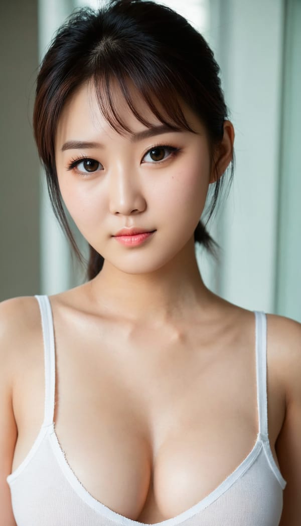 Tags: 21872187, SDXL
{"3": {"inputs": {"seed": 339698752214161, "steps": 32, "cfg": 7.0, "sampler_name": "dpmpp_2m", "scheduler": "karras", "denoise": 1.0, "model": ["27", 0], "positive": ["6", 0], "negative": ["7", 0], "latent_image": ["5", 0]}, "class_type": "KSampler"}, "4": {"inputs": {"ckpt_name": "juggernautXL_v8Rundiffusion.safetensors"}, "class_type": "CheckpointLoaderSimple"}, "5": {"inputs": {"width": 768, "height": 1344, "batch_size": 1}, "class_type": "EmptyLatentImage"}, "6": {"inputs": {"text": "23 year old girl, (chinese:1.04), (ukrainian:1.05), (japanese:1.05), (korean:1.05), (taiwanese:1.11), (seductive pose:1.13), (idol:1.14), (slim:0.95), (beautiful eyes:1.00), (detailed face:1.12), (eyelashes:1.04), (cute:1.05), (seductive facial expression:1.06), (double eyelids:1.02), (sexy lips:1.01), (blush:0.96), (temptress:0.98), (in a seductive pose:1.14), (large perky breasts:0.95), (cleavage:1.03), (thigh gap:1.03), (white tanktop:1.02), busy street, (textured skin:1.04), (natural looking skin:1.01), (candid cinema:1.04), (skin fuzz:1.02), (portra:1.08), (film:1.04), (detailed skin:1.06), (soft lighting:1.03), (RAW:1.04)", "clip": ["27", 1]}, "class_type": "CLIPTextEncode"}, "7": {"inputs": {"text": "(bad hands:1.08), (low resolution:1.09), (open mouth:1.07), (worst quality:1.14), (distorted:1.10), (watermark:1.08), (twisted:1.07)", "clip": ["27", 1]}, "class_type": "CLIPTextEncode"}, "8": {"inputs": {"samples": ["3", 0], "vae": ["4", 2]}, "class_type": "VAEDecode"}, "25": {"inputs": {"lora_name": "nudify_xl.safetensors", "strength_model": 0.23, "strength_clip": 0.08, "model": ["4", 0], "clip": ["4", 1]}, "class_type": "LoraLoader"}, "26": {"inputs": {"lora_name": "shirtlift_SDXL_v2.safetensors", "strength_model": 0.08, "strength_clip": 0.09, "model": ["25", 0], "clip": ["25", 1]}, "class_type": "LoraLoader"}, "27": {"inputs": {"lora_name": "PerfectEyesXL.safetensors", "strength_model": 0.14, "strength_clip": 0.13, "model": ["26", 0], "clip": ["26", 1]}, "class_type": "LoraLoader"}, "30": {"inputs": {"model_name": "4x_NMKD-Superscale-SP_178000_G.pth"}, "class_type": "UpscaleModelLoader"}, "31": {"inputs": {"upscale_model": ["30", 0], "image": ["8", 0]}, "class_type": "ImageUpscaleWithModel"}, "32": {"inputs": {"upscale_method": "lanczos", "scale_by": 0.5, "image": ["31", 0]}, "class_type": "ImageScaleBy"}, "33": {"inputs": {"pixels": ["32", 0], "vae": ["4", 2]}, "class_type": "VAEEncode"}, "34": {"inputs": {"seed": 339698752214161, "steps": 32, "cfg": 7.0, "sampler_name": "dpmpp_2m", "scheduler": "karras", "denoise": 0.3, "model": ["27", 0], "positive": ["6", 0], "negative": ["7", 0], "latent_image": ["33", 0]}, "class_type": "KSampler"}, "36": {"inputs": {"samples": ["34", 0], "vae": ["4", 2]}, "class_type": "VAEDecode"}, "39": {"inputs": {"filename_prefix": "comfyapi-1707852256282", "images": ["36", 0]}, "class_type": "SaveImage"}}