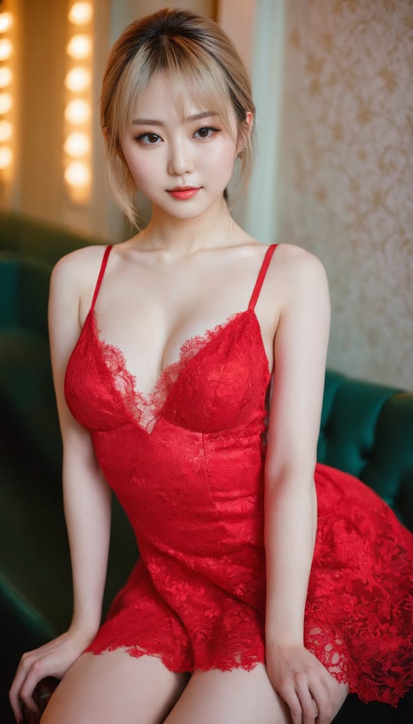 Tags: 21872187, SDXL
{"3": {"inputs": {"seed": 176116594267209, "steps": 64, "cfg": 5.36, "sampler_name": "dpmpp_2m", "scheduler": "karras", "denoise": 1.0, "model": ["27", 0], "positive": ["6", 0], "negative": ["7", 0], "latent_image": ["5", 0]}, "class_type": "KSampler"}, "4": {"inputs": {"ckpt_name": "juggernautxl.safetensors"}, "class_type": "CheckpointLoaderSimple"}, "5": {"inputs": {"width": 768, "height": 1344, "batch_size": 1}, "class_type": "EmptyLatentImage"}, "6": {"inputs": {"text": "22 year old girl, (japanese:1.02), (russian:1.06), (double eyelids:1.06), (temptress:0.96), (detailed face:0.98), (pale skin:1.11), (idol:1.04), (eyelashes:1.06), (slim:1.00), (seductive facial expression:1.07), (seductive pose:1.03), (cute:1.08), (beautiful eyes:1.10), (sexy lips:1.00), (in a seductive pose:1.11), (large perky breasts:1.03), (cleavage:1.00), (thigh gap:1.05), (wearing a low-cut red dress:1.09) at a ballroom, (natural looking skin:1.07), (candid cinema:1.06), (RAW:1.08), (portra:1.04), (detailed skin:1.07), (film:1.07), (skin fuzz:1.07), (soft lighting:1.06), (textured skin:1.02)", "clip": ["27", 1]}, "class_type": "CLIPTextEncode"}, "7": {"inputs": {"text": "(low resolution:1.09), (twisted:1.08), (distorted:1.14), (open mouth:1.07), (watermark:1.09), (bad hands:1.06), (worst quality:1.09)", "clip": ["27", 1]}, "class_type": "CLIPTextEncode"}, "8": {"inputs": {"samples": ["3", 0], "vae": ["4", 2]}, "class_type": "VAEDecode"}, "25": {"inputs": {"lora_name": "nudify_xl.safetensors", "strength_model": 0.1, "strength_clip": 0.35, "model": ["4", 0], "clip": ["4", 1]}, "class_type": "LoraLoader"}, "26": {"inputs": {"lora_name": "shirtlift_SDXL_v2.safetensors", "strength_model": 0.03, "strength_clip": 0.15, "model": ["25", 0], "clip": ["25", 1]}, "class_type": "LoraLoader"}, "27": {"inputs": {"lora_name": "PerfectEyesXL.safetensors", "strength_model": 0.11, "strength_clip": 0.17, "model": ["26", 0], "clip": ["26", 1]}, "class_type": "LoraLoader"}, "30": {"inputs": {"model_name": "4x_NMKD-Superscale-SP_178000_G.pth"}, "class_type": "UpscaleModelLoader"}, "31": {"inputs": {"upscale_model": ["30", 0], "image": ["8", 0]}, "class_type": "ImageUpscaleWithModel"}, "32": {"inputs": {"upscale_method": "lanczos", "scale_by": 0.5, "image": ["31", 0]}, "class_type": "ImageScaleBy"}, "33": {"inputs": {"pixels": ["32", 0], "vae": ["4", 2]}, "class_type": "VAEEncode"}, "34": {"inputs": {"seed": 176116594267209, "steps": 64, "cfg": 5.36, "sampler_name": "dpmpp_2m", "scheduler": "karras", "denoise": 0.3, "model": ["27", 0], "positive": ["6", 0], "negative": ["7", 0], "latent_image": ["33", 0]}, "class_type": "KSampler"}, "36": {"inputs": {"samples": ["34", 0], "vae": ["4", 2]}, "class_type": "VAEDecode"}, "39": {"inputs": {"filename_prefix": "comfyapi-1716301223944", "images": ["36", 0]}, "class_type": "SaveImage"}}