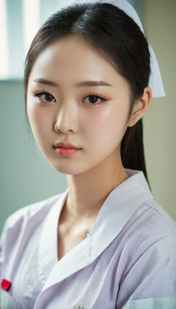 Tags: 21872187, SDXL
{"3": {"inputs": {"seed": 580011059952521, "steps": 64, "cfg": 6.57, "sampler_name": "dpmpp_2m", "scheduler": "karras", "denoise": 1.0, "model": ["27", 0], "positive": ["6", 0], "negative": ["7", 0], "latent_image": ["5", 0]}, "class_type": "KSampler"}, "4": {"inputs": {"ckpt_name": "juggernautxl.safetensors"}, "class_type": "CheckpointLoaderSimple"}, "5": {"inputs": {"width": 768, "height": 1344, "batch_size": 1}, "class_type": "EmptyLatentImage"}, "6": {"inputs": {"text": "19 year old girl, (chinese:0.97), (seductive pose:1.09), (sexy lips:0.97), (beautiful eyes:1.06), (slim:0.97), (eyelashes:0.96), (blush:1.03), (double eyelids:1.05), (seductive facial expression:0.99), (idol:1.03), (temptress:1.07), (detailed face:1.05), (cute:0.98), (pale skin:0.98), (in a seductive pose:1.03), (large perky breasts:0.95), (cleavage:1.08), (thigh gap:1.05), (nurse in uniform:1.10) working in a hospital ward, (detailed skin:1.05), (portra:1.06), (film:1.00), (soft lighting:1.03), (textured skin:1.09), (candid cinema:1.05), (natural looking skin:1.04), (RAW:1.04), (skin fuzz:1.07)", "clip": ["27", 1]}, "class_type": "CLIPTextEncode"}, "7": {"inputs": {"text": "(distorted:1.10), (bad hands:1.05), (twisted:1.07), (low resolution:1.10), (watermark:1.08), (worst quality:1.07), (open mouth:1.07)", "clip": ["27", 1]}, "class_type": "CLIPTextEncode"}, "8": {"inputs": {"samples": ["3", 0], "vae": ["4", 2]}, "class_type": "VAEDecode"}, "25": {"inputs": {"lora_name": "nudify_xl.safetensors", "strength_model": 0.21, "strength_clip": 0.0, "model": ["4", 0], "clip": ["4", 1]}, "class_type": "LoraLoader"}, "26": {"inputs": {"lora_name": "shirtlift_SDXL_v2.safetensors", "strength_model": 0.14, "strength_clip": 0.14, "model": ["25", 0], "clip": ["25", 1]}, "class_type": "LoraLoader"}, "27": {"inputs": {"lora_name": "PerfectEyesXL.safetensors", "strength_model": 0.08, "strength_clip": 0.04, "model": ["26", 0], "clip": ["26", 1]}, "class_type": "LoraLoader"}, "30": {"inputs": {"model_name": "4x_NMKD-Superscale-SP_178000_G.pth"}, "class_type": "UpscaleModelLoader"}, "31": {"inputs": {"upscale_model": ["30", 0], "image": ["8", 0]}, "class_type": "ImageUpscaleWithModel"}, "32": {"inputs": {"upscale_method": "lanczos", "scale_by": 0.5, "image": ["31", 0]}, "class_type": "ImageScaleBy"}, "33": {"inputs": {"pixels": ["32", 0], "vae": ["4", 2]}, "class_type": "VAEEncode"}, "34": {"inputs": {"seed": 580011059952521, "steps": 64, "cfg": 6.57, "sampler_name": "dpmpp_2m", "scheduler": "karras", "denoise": 0.3, "model": ["27", 0], "positive": ["6", 0], "negative": ["7", 0], "latent_image": ["33", 0]}, "class_type": "KSampler"}, "36": {"inputs": {"samples": ["34", 0], "vae": ["4", 2]}, "class_type": "VAEDecode"}, "39": {"inputs": {"filename_prefix": "comfyapi-1714192177661", "images": ["36", 0]}, "class_type": "SaveImage"}}