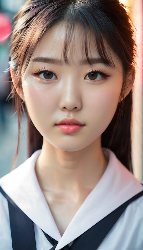 Tags: 21872187, SDXL
{"3": {"inputs": {"seed": 414288006287884, "steps": 64, "cfg": 7.77, "sampler_name": "dpmpp_2m", "scheduler": "karras", "denoise": 1.0, "model": ["27", 0], "positive": ["6", 0], "negative": ["7", 0], "latent_image": ["5", 0]}, "class_type": "KSampler"}, "4": {"inputs": {"ckpt_name": "juggernautxl.safetensors"}, "class_type": "CheckpointLoaderSimple"}, "5": {"inputs": {"width": 768, "height": 1344, "batch_size": 1}, "class_type": "EmptyLatentImage"}, "6": {"inputs": {"text": "24 year old girl, (korean:1.14), (double eyelids:0.97), (slim:0.98), (idol:1.10), (detailed face:1.07), (cute:1.13), (pale skin:0.97), (seductive facial expression:1.09), (eyelashes:0.95), (seductive pose:1.03), (temptress:1.02), (sexy lips:1.06), (blush:0.97), (beautiful eyes:0.99), (perky ass:1.09), (exposed ass:0.96), (looking back:1.02), (sexy ass:0.98), (thigh gap:0.95), (school uniform:1.06), choker, busy street, (detailed skin:1.09), (soft lighting:1.06), (portra:1.04), (RAW:1.05), (candid cinema:1.09), (film:1.07), (textured skin:1.00), (skin fuzz:1.09), (natural looking skin:1.09)", "clip": ["27", 1]}, "class_type": "CLIPTextEncode"}, "7": {"inputs": {"text": "(distorted:1.14), (bad hands:1.07), (watermark:1.09), (open mouth:1.06), (worst quality:1.13), (low resolution:1.13), (twisted:1.06)", "clip": ["27", 1]}, "class_type": "CLIPTextEncode"}, "8": {"inputs": {"samples": ["3", 0], "vae": ["4", 2]}, "class_type": "VAEDecode"}, "25": {"inputs": {"lora_name": "nudify_xl.safetensors", "strength_model": 0.24, "strength_clip": 0.27, "model": ["4", 0], "clip": ["4", 1]}, "class_type": "LoraLoader"}, "26": {"inputs": {"lora_name": "shirtlift_SDXL_v2.safetensors", "strength_model": 0.08, "strength_clip": 0.12, "model": ["25", 0], "clip": ["25", 1]}, "class_type": "LoraLoader"}, "27": {"inputs": {"lora_name": "PerfectEyesXL.safetensors", "strength_model": 0.15, "strength_clip": 0.03, "model": ["26", 0], "clip": ["26", 1]}, "class_type": "LoraLoader"}, "30": {"inputs": {"model_name": "4x_NMKD-Superscale-SP_178000_G.pth"}, "class_type": "UpscaleModelLoader"}, "31": {"inputs": {"upscale_model": ["30", 0], "image": ["8", 0]}, "class_type": "ImageUpscaleWithModel"}, "32": {"inputs": {"upscale_method": "lanczos", "scale_by": 0.5, "image": ["31", 0]}, "class_type": "ImageScaleBy"}, "33": {"inputs": {"pixels": ["32", 0], "vae": ["4", 2]}, "class_type": "VAEEncode"}, "34": {"inputs": {"seed": 414288006287884, "steps": 64, "cfg": 7.77, "sampler_name": "dpmpp_2m", "scheduler": "karras", "denoise": 0.3, "model": ["27", 0], "positive": ["6", 0], "negative": ["7", 0], "latent_image": ["33", 0]}, "class_type": "KSampler"}, "36": {"inputs": {"samples": ["34", 0], "vae": ["4", 2]}, "class_type": "VAEDecode"}, "39": {"inputs": {"filename_prefix": "comfyapi-1713392112761", "images": ["36", 0]}, "class_type": "SaveImage"}}