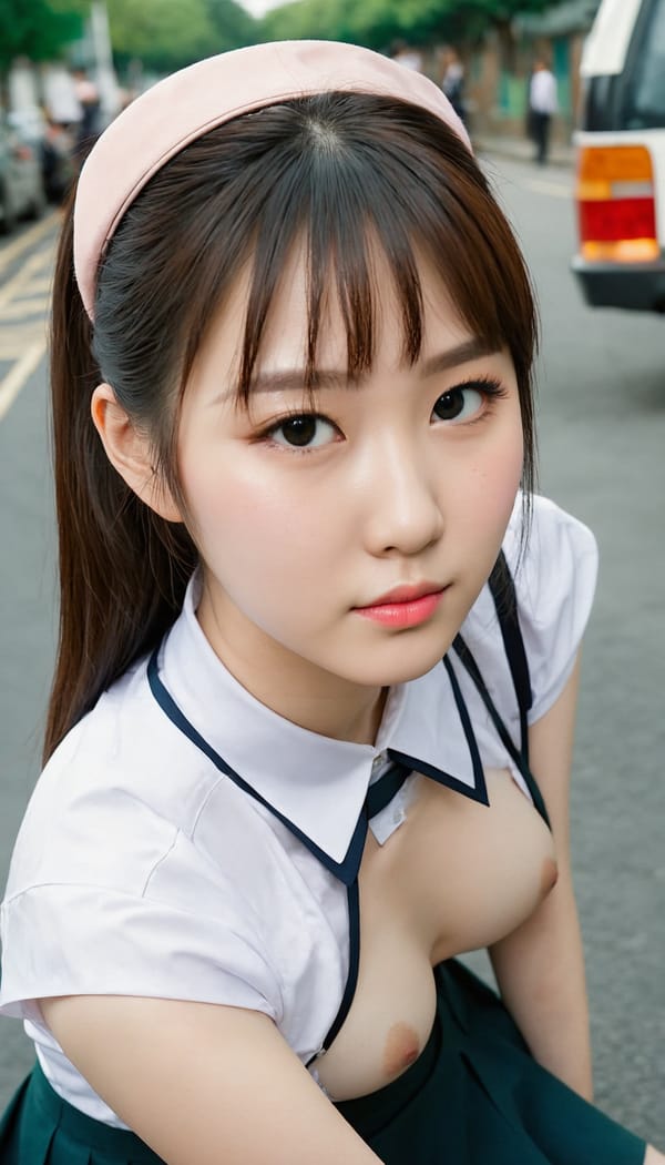 Tags: 21872187, SDXL
{"3": {"inputs": {"seed": 919002644115504, "steps": 64, "cfg": 7.51, "sampler_name": "dpmpp_2m", "scheduler": "karras", "denoise": 1.0, "model": ["27", 0], "positive": ["6", 0], "negative": ["7", 0], "latent_image": ["5", 0]}, "class_type": "KSampler"}, "4": {"inputs": {"ckpt_name": "juggernautXL_v8Rundiffusion.safetensors"}, "class_type": "CheckpointLoaderSimple"}, "5": {"inputs": {"width": 768, "height": 1344, "batch_size": 1}, "class_type": "EmptyLatentImage"}, "6": {"inputs": {"text": "23 year old girl, (irish:1.04), (chinese:1.00), (detailed face:1.07), (cute:1.01), (idol:1.11), (seductive facial expression:1.13), (blush:1.12), (seductive pose:1.06), (slim:1.14), (temptress:1.01), (double eyelids:1.10), (eyelashes:1.07), (sexy lips:1.08), (pale skin:1.10), (on all fours:1.08), (spreading ass cheeks:1.07), (from behind:0.95), (backboob:0.95), (school uniform:1.14), choker, busy street, (natural looking skin:1.00), (candid cinema:1.03), (soft lighting:1.04), (portra:1.07), (RAW:1.07), (skin fuzz:1.06), (textured skin:1.09), (detailed skin:1.08), (film:1.01)", "clip": ["27", 1]}, "class_type": "CLIPTextEncode"}, "7": {"inputs": {"text": "(open mouth:1.09), (twisted:1.14), (bad hands:1.09), (worst quality:1.07), (distorted:1.14), (low resolution:1.14), (watermark:1.05)", "clip": ["27", 1]}, "class_type": "CLIPTextEncode"}, "8": {"inputs": {"samples": ["3", 0], "vae": ["4", 2]}, "class_type": "VAEDecode"}, "25": {"inputs": {"lora_name": "nudify_xl.safetensors", "strength_model": 0.2, "strength_clip": 0.31, "model": ["4", 0], "clip": ["4", 1]}, "class_type": "LoraLoader"}, "26": {"inputs": {"lora_name": "shirtlift_SDXL_v2.safetensors", "strength_model": 0.11, "strength_clip": 0.12, "model": ["25", 0], "clip": ["25", 1]}, "class_type": "LoraLoader"}, "27": {"inputs": {"lora_name": "PerfectEyesXL.safetensors", "strength_model": 0.1, "strength_clip": 0.11, "model": ["26", 0], "clip": ["26", 1]}, "class_type": "LoraLoader"}, "30": {"inputs": {"model_name": "4x_NMKD-Superscale-SP_178000_G.pth"}, "class_type": "UpscaleModelLoader"}, "31": {"inputs": {"upscale_model": ["30", 0], "image": ["8", 0]}, "class_type": "ImageUpscaleWithModel"}, "32": {"inputs": {"upscale_method": "lanczos", "scale_by": 0.5, "image": ["31", 0]}, "class_type": "ImageScaleBy"}, "33": {"inputs": {"pixels": ["32", 0], "vae": ["4", 2]}, "class_type": "VAEEncode"}, "34": {"inputs": {"seed": 919002644115504, "steps": 64, "cfg": 7.51, "sampler_name": "dpmpp_2m", "scheduler": "karras", "denoise": 0.3, "model": ["27", 0], "positive": ["6", 0], "negative": ["7", 0], "latent_image": ["33", 0]}, "class_type": "KSampler"}, "36": {"inputs": {"samples": ["34", 0], "vae": ["4", 2]}, "class_type": "VAEDecode"}, "39": {"inputs": {"filename_prefix": "comfyapi-1707959721829", "images": ["36", 0]}, "class_type": "SaveImage"}}