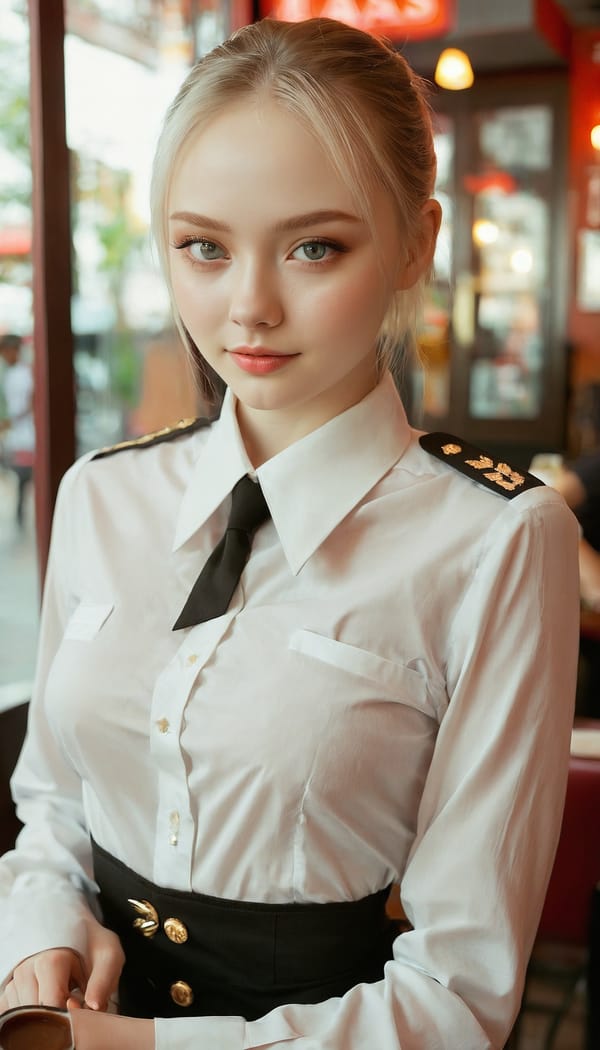 Tags: 21872187, SDXL
{"3": {"inputs": {"seed": 655340800245838, "steps": 32, "cfg": 5.53, "sampler_name": "dpmpp_2m", "scheduler": "karras", "denoise": 1.0, "model": ["27", 0], "positive": ["6", 0], "negative": ["7", 0], "latent_image": ["5", 0]}, "class_type": "KSampler"}, "4": {"inputs": {"ckpt_name": "juggernautxl.safetensors"}, "class_type": "CheckpointLoaderSimple"}, "5": {"inputs": {"width": 768, "height": 1344, "batch_size": 1}, "class_type": "EmptyLatentImage"}, "6": {"inputs": {"text": "20 year old girl, (russian:1.01), (slim:1.08), (beautiful eyes:1.12), (pale skin:1.07), (sexy lips:1.03), (temptress:1.05), (double eyelids:1.12), (seductive facial expression:1.11), (detailed face:1.14), (cute:1.07), (idol:0.97), (seductive pose:1.08), (eyelashes:1.01), (blush:1.02), (perky ass:1.08), (exposed ass:1.01), (looking back:1.11), (sexy ass:1.10), (thigh gap:1.10), (a waitress in uniform:1.03) working at a restaurant, (candid cinema:1.09), (soft lighting:1.06), (film:1.02), (natural looking skin:1.04), (detailed skin:1.09), (textured skin:1.03), (portra:1.06), (RAW:1.09)", "clip": ["27", 1]}, "class_type": "CLIPTextEncode"}, "7": {"inputs": {"text": "(watermark:1.07), (worst quality:1.05), (distorted:1.05), (low resolution:1.08), (twisted:1.07), (bad hands:1.09), (open mouth:1.14)", "clip": ["27", 1]}, "class_type": "CLIPTextEncode"}, "8": {"inputs": {"samples": ["3", 0], "vae": ["4", 2]}, "class_type": "VAEDecode"}, "25": {"inputs": {"lora_name": "nudify_xl.safetensors", "strength_model": 0.26, "strength_clip": 0.38, "model": ["4", 0], "clip": ["4", 1]}, "class_type": "LoraLoader"}, "26": {"inputs": {"lora_name": "shirtlift_SDXL_v2.safetensors", "strength_model": 0.06, "strength_clip": 0.19, "model": ["25", 0], "clip": ["25", 1]}, "class_type": "LoraLoader"}, "27": {"inputs": {"lora_name": "PerfectEyesXL.safetensors", "strength_model": 0.1, "strength_clip": 0.15, "model": ["26", 0], "clip": ["26", 1]}, "class_type": "LoraLoader"}, "30": {"inputs": {"model_name": "4x_NMKD-Superscale-SP_178000_G.pth"}, "class_type": "UpscaleModelLoader"}, "31": {"inputs": {"upscale_model": ["30", 0], "image": ["8", 0]}, "class_type": "ImageUpscaleWithModel"}, "32": {"inputs": {"upscale_method": "lanczos", "scale_by": 0.5, "image": ["31", 0]}, "class_type": "ImageScaleBy"}, "33": {"inputs": {"pixels": ["32", 0], "vae": ["4", 2]}, "class_type": "VAEEncode"}, "34": {"inputs": {"seed": 655340800245838, "steps": 32, "cfg": 5.53, "sampler_name": "dpmpp_2m", "scheduler": "karras", "denoise": 0.3, "model": ["27", 0], "positive": ["6", 0], "negative": ["7", 0], "latent_image": ["33", 0]}, "class_type": "KSampler"}, "36": {"inputs": {"samples": ["34", 0], "vae": ["4", 2]}, "class_type": "VAEDecode"}, "39": {"inputs": {"filename_prefix": "comfyapi-1714417863605", "images": ["36", 0]}, "class_type": "SaveImage"}}