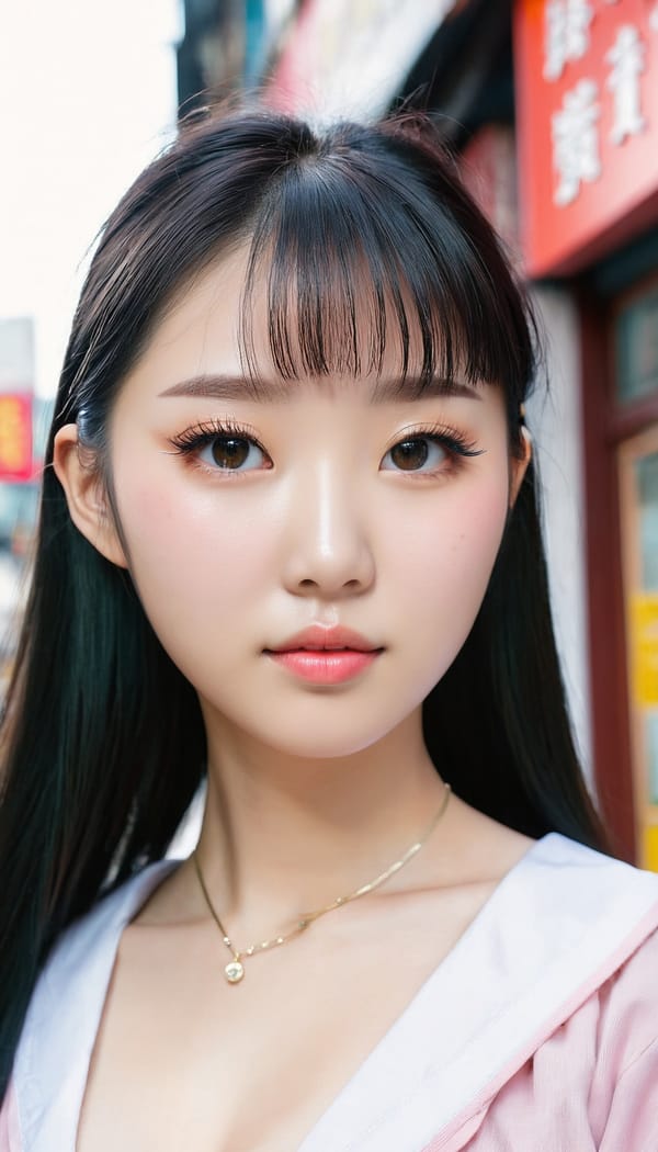 Tags: 21872187, SDXL
{"3": {"inputs": {"seed": 649980354652840, "steps": 64, "cfg": 7.22, "sampler_name": "dpmpp_2m", "scheduler": "karras", "denoise": 1.0, "model": ["27", 0], "positive": ["6", 0], "negative": ["7", 0], "latent_image": ["5", 0]}, "class_type": "KSampler"}, "4": {"inputs": {"ckpt_name": "juggernautxl.safetensors"}, "class_type": "CheckpointLoaderSimple"}, "5": {"inputs": {"width": 768, "height": 1344, "batch_size": 1}, "class_type": "EmptyLatentImage"}, "6": {"inputs": {"text": "23 year old girl, (chinese:1.13), (idol:1.11), (eyelashes:1.14), (cute:1.11), (double eyelids:1.12), (blush:1.11), (sexy lips:1.07), (pale skin:0.97), (slim:1.14), (seductive pose:1.05), (temptress:1.11), (detailed face:1.07), (beautiful eyes:1.09), (seductive facial expression:0.96), (in a seductive pose:1.00), (large perky breasts:1.12), (cleavage:0.98), (thigh gap:0.96), (school uniform:0.99), choker, busy street, (detailed skin:1.05), (RAW:1.05), (natural looking skin:1.05), (candid cinema:1.09), (film:1.01), (portra:1.08), (skin fuzz:1.05), (textured skin:1.08), (soft lighting:1.03)", "clip": ["27", 1]}, "class_type": "CLIPTextEncode"}, "7": {"inputs": {"text": "(twisted:1.11), (worst quality:1.09), (bad hands:1.06), (open mouth:1.12), (low resolution:1.13), (distorted:1.14), (watermark:1.05)", "clip": ["27", 1]}, "class_type": "CLIPTextEncode"}, "8": {"inputs": {"samples": ["3", 0], "vae": ["4", 2]}, "class_type": "VAEDecode"}, "25": {"inputs": {"lora_name": "nudify_xl.safetensors", "strength_model": 0.22, "strength_clip": 0.22, "model": ["4", 0], "clip": ["4", 1]}, "class_type": "LoraLoader"}, "26": {"inputs": {"lora_name": "shirtlift_SDXL_v2.safetensors", "strength_model": 0.19, "strength_clip": 0.17, "model": ["25", 0], "clip": ["25", 1]}, "class_type": "LoraLoader"}, "27": {"inputs": {"lora_name": "PerfectEyesXL.safetensors", "strength_model": 0.16, "strength_clip": 0.0, "model": ["26", 0], "clip": ["26", 1]}, "class_type": "LoraLoader"}, "30": {"inputs": {"model_name": "4x_NMKD-Superscale-SP_178000_G.pth"}, "class_type": "UpscaleModelLoader"}, "31": {"inputs": {"upscale_model": ["30", 0], "image": ["8", 0]}, "class_type": "ImageUpscaleWithModel"}, "32": {"inputs": {"upscale_method": "lanczos", "scale_by": 0.5, "image": ["31", 0]}, "class_type": "ImageScaleBy"}, "33": {"inputs": {"pixels": ["32", 0], "vae": ["4", 2]}, "class_type": "VAEEncode"}, "34": {"inputs": {"seed": 649980354652840, "steps": 64, "cfg": 7.22, "sampler_name": "dpmpp_2m", "scheduler": "karras", "denoise": 0.3, "model": ["27", 0], "positive": ["6", 0], "negative": ["7", 0], "latent_image": ["33", 0]}, "class_type": "KSampler"}, "36": {"inputs": {"samples": ["34", 0], "vae": ["4", 2]}, "class_type": "VAEDecode"}, "39": {"inputs": {"filename_prefix": "comfyapi-1724666732848", "images": ["36", 0]}, "class_type": "SaveImage"}}