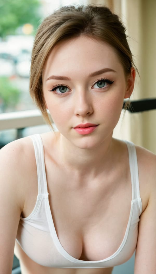 Tags: 21872187, SDXL
{"3": {"inputs": {"seed": 683225902820446, "steps": 32, "cfg": 6.83, "sampler_name": "dpmpp_2m", "scheduler": "karras", "denoise": 1.0, "model": ["27", 0], "positive": ["6", 0], "negative": ["7", 0], "latent_image": ["5", 0]}, "class_type": "KSampler"}, "4": {"inputs": {"ckpt_name": "juggernautXL_v8Rundiffusion.safetensors"}, "class_type": "CheckpointLoaderSimple"}, "5": {"inputs": {"width": 768, "height": 1344, "batch_size": 1}, "class_type": "EmptyLatentImage"}, "6": {"inputs": {"text": "28 year old girl, (irish:1.11), (slim:1.14), (pale skin:0.99), (blush:1.02), (seductive facial expression:0.95), (beautiful eyes:1.02), (idol:0.99), (sexy lips:1.07), (cute:1.07), (eyelashes:0.95), (seductive pose:1.08), (double eyelids:0.95), (detailed face:1.13), (on all fours:0.95), (spreading ass cheeks:1.04), (from behind:0.98), (backboob:1.14), (white tanktop:1.08), busy street, (skin fuzz:1.00), (candid cinema:1.02), (textured skin:1.08), (detailed skin:1.03), (natural looking skin:1.09), (soft lighting:1.07), (RAW:1.03), (film:1.06), (portra:1.08)", "clip": ["27", 1]}, "class_type": "CLIPTextEncode"}, "7": {"inputs": {"text": "(worst quality:1.13), (open mouth:1.07), (twisted:1.13), (watermark:1.13), (bad hands:1.11), (distorted:1.07), (low resolution:1.07)", "clip": ["27", 1]}, "class_type": "CLIPTextEncode"}, "8": {"inputs": {"samples": ["3", 0], "vae": ["4", 2]}, "class_type": "VAEDecode"}, "25": {"inputs": {"lora_name": "nudify_xl.safetensors", "strength_model": 0.24, "strength_clip": 0.03, "model": ["4", 0], "clip": ["4", 1]}, "class_type": "LoraLoader"}, "26": {"inputs": {"lora_name": "shirtlift_SDXL_v2.safetensors", "strength_model": 0.1, "strength_clip": 0.18, "model": ["25", 0], "clip": ["25", 1]}, "class_type": "LoraLoader"}, "27": {"inputs": {"lora_name": "PerfectEyesXL.safetensors", "strength_model": 0.06, "strength_clip": 0.09, "model": ["26", 0], "clip": ["26", 1]}, "class_type": "LoraLoader"}, "30": {"inputs": {"model_name": "4x_NMKD-Superscale-SP_178000_G.pth"}, "class_type": "UpscaleModelLoader"}, "31": {"inputs": {"upscale_model": ["30", 0], "image": ["8", 0]}, "class_type": "ImageUpscaleWithModel"}, "32": {"inputs": {"upscale_method": "lanczos", "scale_by": 0.5, "image": ["31", 0]}, "class_type": "ImageScaleBy"}, "33": {"inputs": {"pixels": ["32", 0], "vae": ["4", 2]}, "class_type": "VAEEncode"}, "34": {"inputs": {"seed": 683225902820446, "steps": 32, "cfg": 6.83, "sampler_name": "dpmpp_2m", "scheduler": "karras", "denoise": 0.3, "model": ["27", 0], "positive": ["6", 0], "negative": ["7", 0], "latent_image": ["33", 0]}, "class_type": "KSampler"}, "36": {"inputs": {"samples": ["34", 0], "vae": ["4", 2]}, "class_type": "VAEDecode"}, "39": {"inputs": {"filename_prefix": "comfyapi-1707924362118", "images": ["36", 0]}, "class_type": "SaveImage"}}