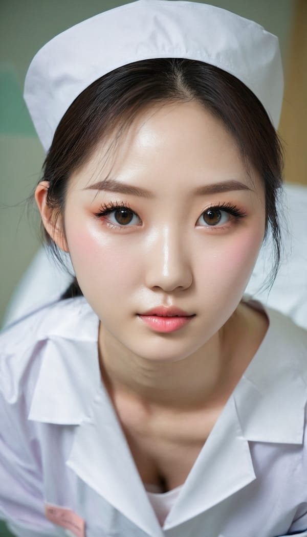 Tags: 21872187, SDXL
{"3": {"inputs": {"seed": 268219608727561, "steps": 64, "cfg": 6.35, "sampler_name": "dpmpp_2m", "scheduler": "karras", "denoise": 1.0, "model": ["27", 0], "positive": ["6", 0], "negative": ["7", 0], "latent_image": ["5", 0]}, "class_type": "KSampler"}, "4": {"inputs": {"ckpt_name": "juggernautxl.safetensors"}, "class_type": "CheckpointLoaderSimple"}, "5": {"inputs": {"width": 768, "height": 1344, "batch_size": 1}, "class_type": "EmptyLatentImage"}, "6": {"inputs": {"text": "21 year old girl, (korean:1.04), (detailed face:1.06), (beautiful eyes:0.98), (slim:1.13), (cute:1.03), (eyelashes:0.96), (blush:1.06), (double eyelids:1.07), (seductive pose:1.02), (pale skin:1.10), (idol:1.04), (sexy lips:0.98), (seductive facial expression:0.98), (on all fours:1.00), (spreading ass cheeks:0.99), (from behind:1.04), (backboob:0.97), (nurse in uniform:1.12) working in a hospital ward, (soft lighting:1.03), (natural looking skin:1.04), (textured skin:1.04), (candid cinema:1.03), (RAW:1.03), (detailed skin:1.00), (portra:1.04), (skin fuzz:1.08), (film:1.07)", "clip": ["27", 1]}, "class_type": "CLIPTextEncode"}, "7": {"inputs": {"text": "(open mouth:1.13), (bad hands:1.14), (twisted:1.14), (watermark:1.12), (low resolution:1.13), (worst quality:1.12), (distorted:1.05)", "clip": ["27", 1]}, "class_type": "CLIPTextEncode"}, "8": {"inputs": {"samples": ["3", 0], "vae": ["4", 2]}, "class_type": "VAEDecode"}, "25": {"inputs": {"lora_name": "nudify_xl.safetensors", "strength_model": 0.02, "strength_clip": 0.3, "model": ["4", 0], "clip": ["4", 1]}, "class_type": "LoraLoader"}, "26": {"inputs": {"lora_name": "shirtlift_SDXL_v2.safetensors", "strength_model": 0.0, "strength_clip": 0.17, "model": ["25", 0], "clip": ["25", 1]}, "class_type": "LoraLoader"}, "27": {"inputs": {"lora_name": "PerfectEyesXL.safetensors", "strength_model": 0.13, "strength_clip": 0.11, "model": ["26", 0], "clip": ["26", 1]}, "class_type": "LoraLoader"}, "30": {"inputs": {"model_name": "4x_NMKD-Superscale-SP_178000_G.pth"}, "class_type": "UpscaleModelLoader"}, "31": {"inputs": {"upscale_model": ["30", 0], "image": ["8", 0]}, "class_type": "ImageUpscaleWithModel"}, "32": {"inputs": {"upscale_method": "lanczos", "scale_by": 0.5, "image": ["31", 0]}, "class_type": "ImageScaleBy"}, "33": {"inputs": {"pixels": ["32", 0], "vae": ["4", 2]}, "class_type": "VAEEncode"}, "34": {"inputs": {"seed": 268219608727561, "steps": 64, "cfg": 6.35, "sampler_name": "dpmpp_2m", "scheduler": "karras", "denoise": 0.3, "model": ["27", 0], "positive": ["6", 0], "negative": ["7", 0], "latent_image": ["33", 0]}, "class_type": "KSampler"}, "36": {"inputs": {"samples": ["34", 0], "vae": ["4", 2]}, "class_type": "VAEDecode"}, "39": {"inputs": {"filename_prefix": "comfyapi-1714357391624", "images": ["36", 0]}, "class_type": "SaveImage"}}