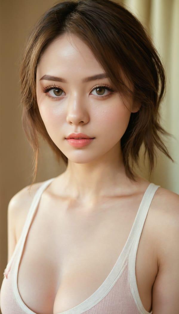 Tags: 21872187, SDXL
{"3": {"inputs": {"seed": 264000382905950, "steps": 64, "cfg": 5.43, "sampler_name": "dpmpp_2m", "scheduler": "karras", "denoise": 1.0, "model": ["27", 0], "positive": ["6", 0], "negative": ["7", 0], "latent_image": ["5", 0]}, "class_type": "KSampler"}, "4": {"inputs": {"ckpt_name": "juggernautxl.safetensors"}, "class_type": "CheckpointLoaderSimple"}, "5": {"inputs": {"width": 768, "height": 1344, "batch_size": 1}, "class_type": "EmptyLatentImage"}, "6": {"inputs": {"text": "28 year old girl, (seductive facial expression:1.00), (slim:1.00), (detailed face:1.12), (idol:1.07), (beautiful eyes:1.04), (pale skin:1.04), (double eyelids:1.03), (blush:1.12), (sexy lips:1.14), (temptress:0.99), (seductive pose:1.07), (eyelashes:0.95), (cute:1.03), (in a seductive pose:0.97), (large perky breasts:1.02), (cleavage:0.98), (thigh gap:1.10), (white tanktop:1.02), busy street, (soft lighting:1.06), (skin fuzz:1.06), (RAW:1.02), (film:1.05), (detailed skin:1.02), (textured skin:1.09), (natural looking skin:1.04), (portra:1.07), (candid cinema:1.06)", "clip": ["27", 1]}, "class_type": "CLIPTextEncode"}, "7": {"inputs": {"text": "(bad hands:1.06), (worst quality:1.12), (open mouth:1.12), (distorted:1.10), (low resolution:1.12), (twisted:1.11), (watermark:1.11)", "clip": ["27", 1]}, "class_type": "CLIPTextEncode"}, "8": {"inputs": {"samples": ["3", 0], "vae": ["4", 2]}, "class_type": "VAEDecode"}, "25": {"inputs": {"lora_name": "nudify_xl.safetensors", "strength_model": 0.28, "strength_clip": 0.23, "model": ["4", 0], "clip": ["4", 1]}, "class_type": "LoraLoader"}, "26": {"inputs": {"lora_name": "shirtlift_SDXL_v2.safetensors", "strength_model": 0.0, "strength_clip": 0.01, "model": ["25", 0], "clip": ["25", 1]}, "class_type": "LoraLoader"}, "27": {"inputs": {"lora_name": "PerfectEyesXL.safetensors", "strength_model": 0.01, "strength_clip": 0.19, "model": ["26", 0], "clip": ["26", 1]}, "class_type": "LoraLoader"}, "30": {"inputs": {"model_name": "4x_NMKD-Superscale-SP_178000_G.pth"}, "class_type": "UpscaleModelLoader"}, "31": {"inputs": {"upscale_model": ["30", 0], "image": ["8", 0]}, "class_type": "ImageUpscaleWithModel"}, "32": {"inputs": {"upscale_method": "lanczos", "scale_by": 0.5, "image": ["31", 0]}, "class_type": "ImageScaleBy"}, "33": {"inputs": {"pixels": ["32", 0], "vae": ["4", 2]}, "class_type": "VAEEncode"}, "34": {"inputs": {"seed": 264000382905950, "steps": 64, "cfg": 5.43, "sampler_name": "dpmpp_2m", "scheduler": "karras", "denoise": 0.3, "model": ["27", 0], "positive": ["6", 0], "negative": ["7", 0], "latent_image": ["33", 0]}, "class_type": "KSampler"}, "36": {"inputs": {"samples": ["34", 0], "vae": ["4", 2]}, "class_type": "VAEDecode"}, "39": {"inputs": {"filename_prefix": "comfyapi-1716257544441", "images": ["36", 0]}, "class_type": "SaveImage"}}