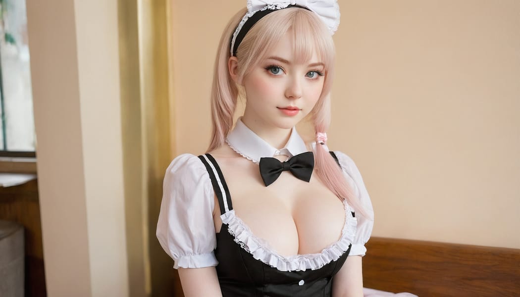 Tags: 21872187, SDXL
{"3": {"inputs": {"seed": 775503976088326, "steps": 64, "cfg": 5.27, "sampler_name": "dpmpp_2m", "scheduler": "karras", "denoise": 1.0, "model": ["27", 0], "positive": ["6", 0], "negative": ["7", 0], "latent_image": ["5", 0]}, "class_type": "KSampler"}, "4": {"inputs": {"ckpt_name": "juggernautxl.safetensors"}, "class_type": "CheckpointLoaderSimple"}, "5": {"inputs": {"width": 1344, "height": 768, "batch_size": 1}, "class_type": "EmptyLatentImage"}, "6": {"inputs": {"text": "23 year old girl, (pale skin:1.11), (slim:0.96), (eyelashes:1.02), (beautiful eyes:1.05), (blush:1.10), (seductive pose:0.98), (seductive facial expression:1.13), (double eyelids:1.11), (temptress:1.07), (detailed face:0.99), (cute:1.08), (idol:1.02), (in a seductive pose:0.96), (large perky breasts:1.03), (cleavage:1.09), (thigh gap:1.14), in a (skimpy maid costume:1.10) working at a maid cafe, choker, bowtie, headband, pleated skirt, (candid cinema:1.09), (film:1.01), (skin fuzz:1.02), (portra:1.02), (natural looking skin:1.06), (detailed skin:1.01), (RAW:1.07), (textured skin:1.03), (soft lighting:1.06)", "clip": ["27", 1]}, "class_type": "CLIPTextEncode"}, "7": {"inputs": {"text": "(open mouth:1.13), (worst quality:1.13), (bad hands:1.11), (twisted:1.06), (watermark:1.06), (distorted:1.05), (low resolution:1.13)", "clip": ["27", 1]}, "class_type": "CLIPTextEncode"}, "8": {"inputs": {"samples": ["3", 0], "vae": ["4", 2]}, "class_type": "VAEDecode"}, "25": {"inputs": {"lora_name": "nudify_xl.safetensors", "strength_model": 0.32, "strength_clip": 0.23, "model": ["4", 0], "clip": ["4", 1]}, "class_type": "LoraLoader"}, "26": {"inputs": {"lora_name": "shirtlift_SDXL_v2.safetensors", "strength_model": 0.14, "strength_clip": 0.05, "model": ["25", 0], "clip": ["25", 1]}, "class_type": "LoraLoader"}, "27": {"inputs": {"lora_name": "PerfectEyesXL.safetensors", "strength_model": 0.07, "strength_clip": 0.15, "model": ["26", 0], "clip": ["26", 1]}, "class_type": "LoraLoader"}, "30": {"inputs": {"model_name": "4x_NMKD-Superscale-SP_178000_G.pth"}, "class_type": "UpscaleModelLoader"}, "31": {"inputs": {"upscale_model": ["30", 0], "image": ["8", 0]}, "class_type": "ImageUpscaleWithModel"}, "32": {"inputs": {"upscale_method": "lanczos", "scale_by": 0.5, "image": ["31", 0]}, "class_type": "ImageScaleBy"}, "33": {"inputs": {"pixels": ["32", 0], "vae": ["4", 2]}, "class_type": "VAEEncode"}, "34": {"inputs": {"seed": 775503976088326, "steps": 64, "cfg": 5.27, "sampler_name": "dpmpp_2m", "scheduler": "karras", "denoise": 0.3, "model": ["27", 0], "positive": ["6", 0], "negative": ["7", 0], "latent_image": ["33", 0]}, "class_type": "KSampler"}, "36": {"inputs": {"samples": ["34", 0], "vae": ["4", 2]}, "class_type": "VAEDecode"}, "39": {"inputs": {"filename_prefix": "comfyapi-1731708656879", "images": ["36", 0]}, "class_type": "SaveImage"}}