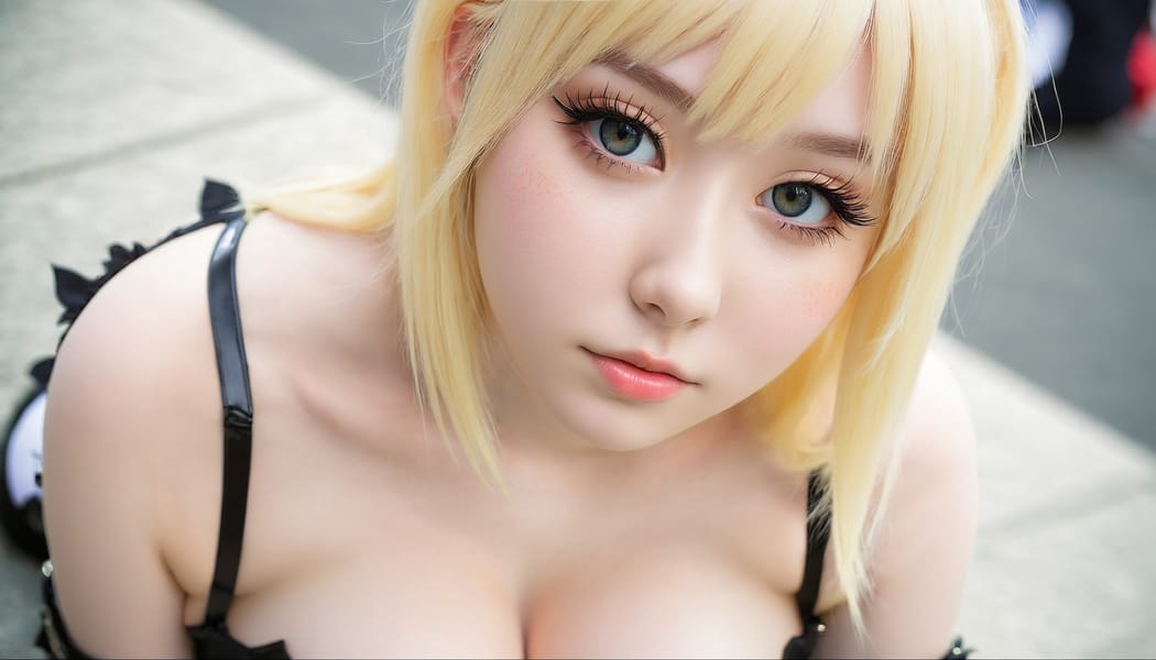 Tags: 21872187, SDXL
{"3": {"inputs": {"seed": 931710240576552, "steps": 64, "cfg": 7.72, "sampler_name": "dpmpp_2m", "scheduler": "karras", "denoise": 1.0, "model": ["27", 0], "positive": ["6", 0], "negative": ["7", 0], "latent_image": ["5", 0]}, "class_type": "KSampler"}, "4": {"inputs": {"ckpt_name": "juggernautxl.safetensors"}, "class_type": "CheckpointLoaderSimple"}, "5": {"inputs": {"width": 1344, "height": 768, "batch_size": 1}, "class_type": "EmptyLatentImage"}, "6": {"inputs": {"text": "19 year old girl, (irish:1.05), (eyelashes:1.06), (blush:1.05), (temptress:1.13), (idol:0.97), (beautiful eyes:1.00), (slim:0.95), (cute:1.14), (double eyelids:1.06), (seductive facial expression:1.00), (detailed face:1.14), (sexy lips:0.98), (pale skin:1.03), (seductive pose:1.02), (in a seductive pose:1.07), (large perky breasts:0.99), (cleavage:0.99), (thigh gap:1.12), (in a cosplay:1.10) at comiket posing for camera, (detailed skin:1.00), (soft lighting:1.00), (textured skin:1.09), (candid cinema:1.09), (portra:1.07), (natural looking skin:1.05), (film:1.01), (RAW:1.07), (skin fuzz:1.09)", "clip": ["27", 1]}, "class_type": "CLIPTextEncode"}, "7": {"inputs": {"text": "(worst quality:1.09), (distorted:1.09), (open mouth:1.11), (twisted:1.11), (bad hands:1.08), (low resolution:1.07), (watermark:1.05)", "clip": ["27", 1]}, "class_type": "CLIPTextEncode"}, "8": {"inputs": {"samples": ["3", 0], "vae": ["4", 2]}, "class_type": "VAEDecode"}, "25": {"inputs": {"lora_name": "nudify_xl.safetensors", "strength_model": 0.21, "strength_clip": 0.0, "model": ["4", 0], "clip": ["4", 1]}, "class_type": "LoraLoader"}, "26": {"inputs": {"lora_name": "shirtlift_SDXL_v2.safetensors", "strength_model": 0.11, "strength_clip": 0.15, "model": ["25", 0], "clip": ["25", 1]}, "class_type": "LoraLoader"}, "27": {"inputs": {"lora_name": "PerfectEyesXL.safetensors", "strength_model": 0.11, "strength_clip": 0.02, "model": ["26", 0], "clip": ["26", 1]}, "class_type": "LoraLoader"}, "30": {"inputs": {"model_name": "4x_NMKD-Superscale-SP_178000_G.pth"}, "class_type": "UpscaleModelLoader"}, "31": {"inputs": {"upscale_model": ["30", 0], "image": ["8", 0]}, "class_type": "ImageUpscaleWithModel"}, "32": {"inputs": {"upscale_method": "lanczos", "scale_by": 0.5, "image": ["31", 0]}, "class_type": "ImageScaleBy"}, "33": {"inputs": {"pixels": ["32", 0], "vae": ["4", 2]}, "class_type": "VAEEncode"}, "34": {"inputs": {"seed": 931710240576552, "steps": 64, "cfg": 7.72, "sampler_name": "dpmpp_2m", "scheduler": "karras", "denoise": 0.3, "model": ["27", 0], "positive": ["6", 0], "negative": ["7", 0], "latent_image": ["33", 0]}, "class_type": "KSampler"}, "36": {"inputs": {"samples": ["34", 0], "vae": ["4", 2]}, "class_type": "VAEDecode"}, "39": {"inputs": {"filename_prefix": "comfyapi-1727107277244", "images": ["36", 0]}, "class_type": "SaveImage"}}