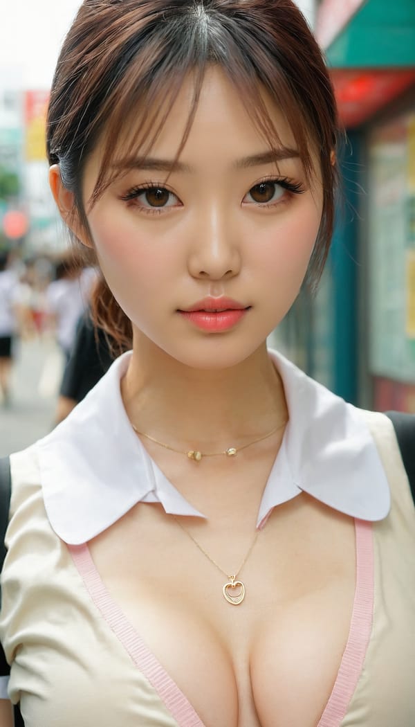 Tags: 21872187, SDXL
{"3": {"inputs": {"seed": 891829151784352, "steps": 32, "cfg": 6.96, "sampler_name": "dpmpp_2m", "scheduler": "karras", "denoise": 1.0, "model": ["27", 0], "positive": ["6", 0], "negative": ["7", 0], "latent_image": ["5", 0]}, "class_type": "KSampler"}, "4": {"inputs": {"ckpt_name": "juggernautxl.safetensors"}, "class_type": "CheckpointLoaderSimple"}, "5": {"inputs": {"width": 768, "height": 1344, "batch_size": 1}, "class_type": "EmptyLatentImage"}, "6": {"inputs": {"text": "27 year old girl, (taiwanese:1.00), (irish:1.08), (cute:0.99), (slim:1.09), (sexy lips:1.13), (seductive pose:1.07), (pale skin:0.95), (beautiful eyes:1.04), (blush:1.06), (temptress:1.06), (eyelashes:1.02), (idol:1.08), (seductive facial expression:1.04), (double eyelids:0.97), (in a seductive pose:1.08), (large perky breasts:1.13), (cleavage:1.05), (thigh gap:1.01), (school uniform:1.03), choker, busy street, (natural looking skin:1.01), (candid cinema:1.02), (RAW:1.06), (portra:1.08), (soft lighting:1.03), (film:1.07), (skin fuzz:1.04), (detailed skin:1.00), (textured skin:1.00)", "clip": ["27", 1]}, "class_type": "CLIPTextEncode"}, "7": {"inputs": {"text": "(distorted:1.13), (low resolution:1.13), (twisted:1.14), (worst quality:1.07), (watermark:1.09), (open mouth:1.12), (bad hands:1.11)", "clip": ["27", 1]}, "class_type": "CLIPTextEncode"}, "8": {"inputs": {"samples": ["3", 0], "vae": ["4", 2]}, "class_type": "VAEDecode"}, "25": {"inputs": {"lora_name": "nudify_xl.safetensors", "strength_model": 0.0, "strength_clip": 0.11, "model": ["4", 0], "clip": ["4", 1]}, "class_type": "LoraLoader"}, "26": {"inputs": {"lora_name": "shirtlift_SDXL_v2.safetensors", "strength_model": 0.04, "strength_clip": 0.13, "model": ["25", 0], "clip": ["25", 1]}, "class_type": "LoraLoader"}, "27": {"inputs": {"lora_name": "PerfectEyesXL.safetensors", "strength_model": 0.19, "strength_clip": 0.16, "model": ["26", 0], "clip": ["26", 1]}, "class_type": "LoraLoader"}, "30": {"inputs": {"model_name": "4x_NMKD-Superscale-SP_178000_G.pth"}, "class_type": "UpscaleModelLoader"}, "31": {"inputs": {"upscale_model": ["30", 0], "image": ["8", 0]}, "class_type": "ImageUpscaleWithModel"}, "32": {"inputs": {"upscale_method": "lanczos", "scale_by": 0.5, "image": ["31", 0]}, "class_type": "ImageScaleBy"}, "33": {"inputs": {"pixels": ["32", 0], "vae": ["4", 2]}, "class_type": "VAEEncode"}, "34": {"inputs": {"seed": 891829151784352, "steps": 32, "cfg": 6.96, "sampler_name": "dpmpp_2m", "scheduler": "karras", "denoise": 0.3, "model": ["27", 0], "positive": ["6", 0], "negative": ["7", 0], "latent_image": ["33", 0]}, "class_type": "KSampler"}, "36": {"inputs": {"samples": ["34", 0], "vae": ["4", 2]}, "class_type": "VAEDecode"}, "39": {"inputs": {"filename_prefix": "comfyapi-1734510497648", "images": ["36", 0]}, "class_type": "SaveImage"}}