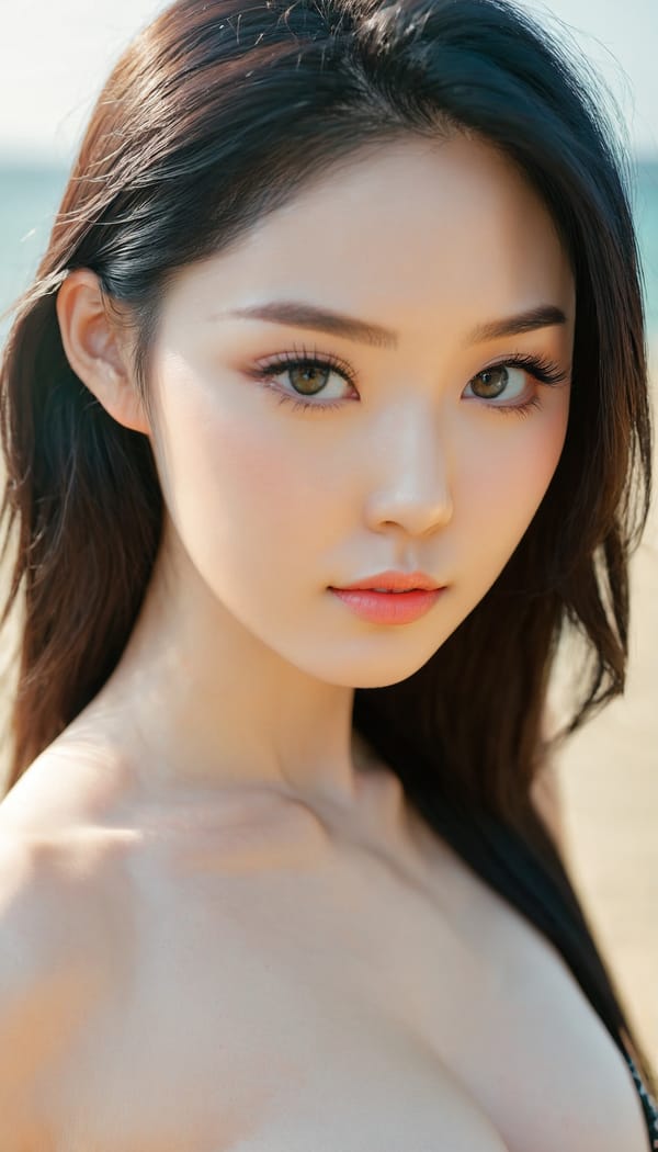 Tags: 21872187, SDXL
{"3": {"inputs": {"seed": 777074640680225, "steps": 64, "cfg": 7.82, "sampler_name": "dpmpp_2m", "scheduler": "karras", "denoise": 1.0, "model": ["27", 0], "positive": ["6", 0], "negative": ["7", 0], "latent_image": ["5", 0]}, "class_type": "KSampler"}, "4": {"inputs": {"ckpt_name": "juggernautxl.safetensors"}, "class_type": "CheckpointLoaderSimple"}, "5": {"inputs": {"width": 768, "height": 1344, "batch_size": 1}, "class_type": "EmptyLatentImage"}, "6": {"inputs": {"text": "27 year old girl, (korean:0.96), (irish:0.96), (beautiful eyes:1.06), (seductive pose:1.10), (double eyelids:1.04), (temptress:0.99), (pale skin:1.12), (slim:0.98), (idol:1.01), (detailed face:1.11), (blush:1.01), (seductive facial expression:1.01), (eyelashes:1.13), (sexy lips:1.01), (in a seductive pose:1.06), (large perky breasts:0.97), (cleavage:1.02), (thigh gap:1.12), wearing (bikini:1.07) at a beach, (textured skin:1.05), (detailed skin:1.09), (natural looking skin:1.04), (film:1.05), (portra:1.02), (candid cinema:1.00), (skin fuzz:1.06), (soft lighting:1.09), (RAW:1.01)", "clip": ["27", 1]}, "class_type": "CLIPTextEncode"}, "7": {"inputs": {"text": "(open mouth:1.13), (low resolution:1.14), (twisted:1.06), (watermark:1.14), (bad hands:1.06), (worst quality:1.05), (distorted:1.11)", "clip": ["27", 1]}, "class_type": "CLIPTextEncode"}, "8": {"inputs": {"samples": ["3", 0], "vae": ["4", 2]}, "class_type": "VAEDecode"}, "25": {"inputs": {"lora_name": "nudify_xl.safetensors", "strength_model": 0.22, "strength_clip": 0.17, "model": ["4", 0], "clip": ["4", 1]}, "class_type": "LoraLoader"}, "26": {"inputs": {"lora_name": "shirtlift_SDXL_v2.safetensors", "strength_model": 0.08, "strength_clip": 0.13, "model": ["25", 0], "clip": ["25", 1]}, "class_type": "LoraLoader"}, "27": {"inputs": {"lora_name": "PerfectEyesXL.safetensors", "strength_model": 0.12, "strength_clip": 0.01, "model": ["26", 0], "clip": ["26", 1]}, "class_type": "LoraLoader"}, "30": {"inputs": {"model_name": "4x_NMKD-Superscale-SP_178000_G.pth"}, "class_type": "UpscaleModelLoader"}, "31": {"inputs": {"upscale_model": ["30", 0], "image": ["8", 0]}, "class_type": "ImageUpscaleWithModel"}, "32": {"inputs": {"upscale_method": "lanczos", "scale_by": 0.5, "image": ["31", 0]}, "class_type": "ImageScaleBy"}, "33": {"inputs": {"pixels": ["32", 0], "vae": ["4", 2]}, "class_type": "VAEEncode"}, "34": {"inputs": {"seed": 777074640680225, "steps": 64, "cfg": 7.82, "sampler_name": "dpmpp_2m", "scheduler": "karras", "denoise": 0.3, "model": ["27", 0], "positive": ["6", 0], "negative": ["7", 0], "latent_image": ["33", 0]}, "class_type": "KSampler"}, "36": {"inputs": {"samples": ["34", 0], "vae": ["4", 2]}, "class_type": "VAEDecode"}, "39": {"inputs": {"filename_prefix": "comfyapi-1714727686486", "images": ["36", 0]}, "class_type": "SaveImage"}}