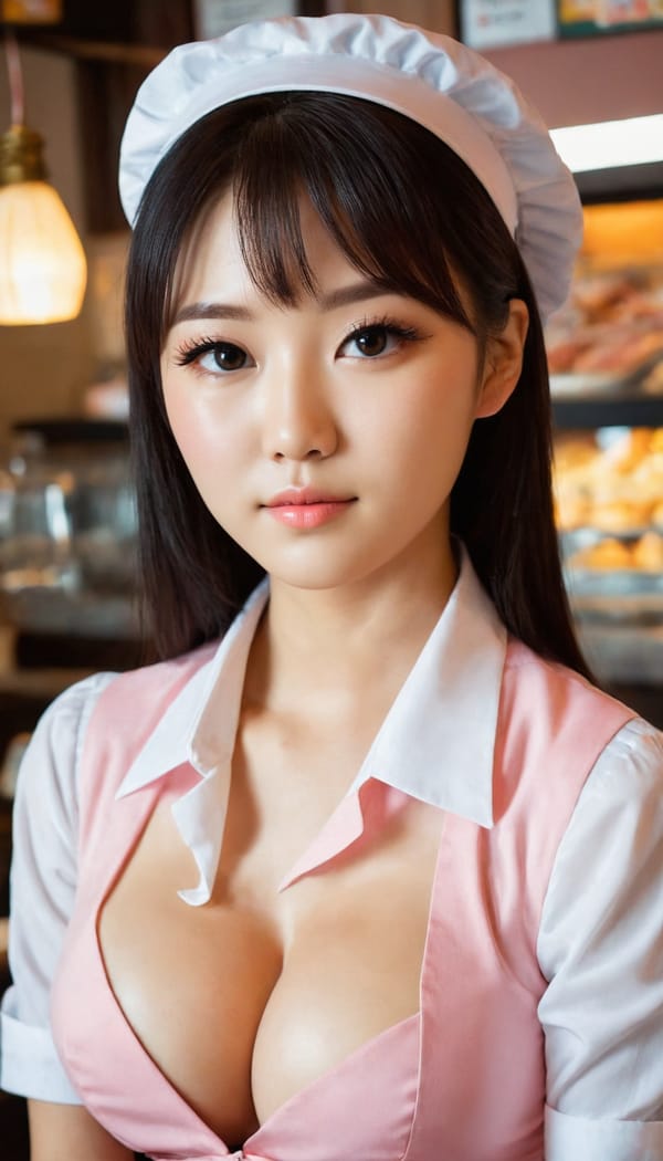 Tags: 21872187, SDXL
{"3": {"inputs": {"seed": 588228474311968, "steps": 64, "cfg": 5.3, "sampler_name": "dpmpp_2m", "scheduler": "karras", "denoise": 1.0, "model": ["27", 0], "positive": ["6", 0], "negative": ["7", 0], "latent_image": ["5", 0]}, "class_type": "KSampler"}, "4": {"inputs": {"ckpt_name": "juggernautXL_v8Rundiffusion.safetensors"}, "class_type": "CheckpointLoaderSimple"}, "5": {"inputs": {"width": 768, "height": 1344, "batch_size": 1}, "class_type": "EmptyLatentImage"}, "6": {"inputs": {"text": "26 year old girl, (ukrainian:1.09), (japanese:1.05), (idol:1.11), (sexy lips:0.99), (eyelashes:1.03), (seductive pose:1.13), (double eyelids:1.06), (blush:1.10), (cute:1.04), (slim:1.02), (detailed face:1.09), (seductive facial expression:1.00), (temptress:0.99), (beautiful eyes:1.11), (in a seductive pose:0.96), (large perky breasts:1.03), (cleavage:1.10), (thigh gap:0.98), (a waitress in uniform:1.06) working at a restaurant, (film:1.06), (RAW:1.07), (skin fuzz:1.07), (detailed skin:1.07), (textured skin:1.09), (soft lighting:1.02), (portra:1.03), (natural looking skin:1.09), (candid cinema:1.05)", "clip": ["27", 1]}, "class_type": "CLIPTextEncode"}, "7": {"inputs": {"text": "(low resolution:1.12), (twisted:1.13), (bad hands:1.13), (worst quality:1.14), (watermark:1.05), (open mouth:1.05)", "clip": ["27", 1]}, "class_type": "CLIPTextEncode"}, "8": {"inputs": {"samples": ["3", 0], "vae": ["4", 2]}, "class_type": "VAEDecode"}, "25": {"inputs": {"lora_name": "nudify_xl.safetensors", "strength_model": 0.13, "strength_clip": 0.06, "model": ["4", 0], "clip": ["4", 1]}, "class_type": "LoraLoader"}, "26": {"inputs": {"lora_name": "shirtlift_SDXL_v2.safetensors", "strength_model": 0.02, "strength_clip": 0.04, "model": ["25", 0], "clip": ["25", 1]}, "class_type": "LoraLoader"}, "27": {"inputs": {"lora_name": "PerfectEyesXL.safetensors", "strength_model": 0.14, "strength_clip": 0.15, "model": ["26", 0], "clip": ["26", 1]}, "class_type": "LoraLoader"}, "30": {"inputs": {"model_name": "4x_NMKD-Superscale-SP_178000_G.pth"}, "class_type": "UpscaleModelLoader"}, "31": {"inputs": {"upscale_model": ["30", 0], "image": ["8", 0]}, "class_type": "ImageUpscaleWithModel"}, "32": {"inputs": {"upscale_method": "lanczos", "scale_by": 0.5, "image": ["31", 0]}, "class_type": "ImageScaleBy"}, "33": {"inputs": {"pixels": ["32", 0], "vae": ["4", 2]}, "class_type": "VAEEncode"}, "34": {"inputs": {"seed": 588228474311968, "steps": 64, "cfg": 5.3, "sampler_name": "dpmpp_2m", "scheduler": "karras", "denoise": 0.3, "model": ["27", 0], "positive": ["6", 0], "negative": ["7", 0], "latent_image": ["33", 0]}, "class_type": "KSampler"}, "36": {"inputs": {"samples": ["34", 0], "vae": ["4", 2]}, "class_type": "VAEDecode"}, "39": {"inputs": {"filename_prefix": "comfyapi-1707596038628", "images": ["36", 0]}, "class_type": "SaveImage"}}