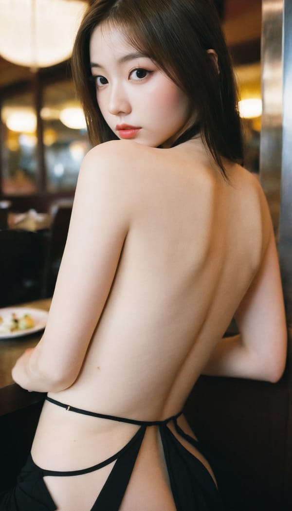 Tags: 21872187, SDXL
{"3": {"inputs": {"seed": 176561248611458, "steps": 64, "cfg": 6.2, "sampler_name": "dpmpp_2m", "scheduler": "karras", "denoise": 1.0, "model": ["27", 0], "positive": ["6", 0], "negative": ["7", 0], "latent_image": ["5", 0]}, "class_type": "KSampler"}, "4": {"inputs": {"ckpt_name": "helloworldxl.safetensors"}, "class_type": "CheckpointLoaderSimple"}, "5": {"inputs": {"width": 768, "height": 1344, "batch_size": 1}, "class_type": "EmptyLatentImage"}, "6": {"inputs": {"text": "20 year old girl, (seductive facial expression:0.96), (eyelashes:0.96), (double eyelids:1.14), (sexy lips:1.04), (cute:1.01), (detailed face:1.05), (seductive pose:1.01), (slim:1.13), (blush:1.10), (beautiful eyes:0.98), (pale skin:0.98), (idol:1.02), (temptress:1.01), (perky ass:1.10), (exposed ass:1.11), (looking back:0.99), (sexy ass:0.98), (thigh gap:1.08), (wearing a little black dress:1.06) at a fine dining restaurant, (candid cinema:1.03), (skin fuzz:1.08), (detailed skin:1.07), (natural looking skin:1.04), (RAW:1.02), (textured skin:1.08), (film:1.08), (portra:1.04), (soft lighting:1.09)", "clip": ["27", 1]}, "class_type": "CLIPTextEncode"}, "7": {"inputs": {"text": "(worst quality:1.05), (watermark:1.05), (twisted:1.08), (low resolution:1.13), (open mouth:1.09), (distorted:1.11), (bad hands:1.07)", "clip": ["27", 1]}, "class_type": "CLIPTextEncode"}, "8": {"inputs": {"samples": ["3", 0], "vae": ["4", 2]}, "class_type": "VAEDecode"}, "25": {"inputs": {"lora_name": "nudify_xl.safetensors", "strength_model": 0.3, "strength_clip": 0.07, "model": ["4", 0], "clip": ["4", 1]}, "class_type": "LoraLoader"}, "26": {"inputs": {"lora_name": "shirtlift_SDXL_v2.safetensors", "strength_model": 0.02, "strength_clip": 0.18, "model": ["25", 0], "clip": ["25", 1]}, "class_type": "LoraLoader"}, "27": {"inputs": {"lora_name": "PerfectEyesXL.safetensors", "strength_model": 0.03, "strength_clip": 0.04, "model": ["26", 0], "clip": ["26", 1]}, "class_type": "LoraLoader"}, "30": {"inputs": {"model_name": "4x_NMKD-Superscale-SP_178000_G.pth"}, "class_type": "UpscaleModelLoader"}, "31": {"inputs": {"upscale_model": ["30", 0], "image": ["8", 0]}, "class_type": "ImageUpscaleWithModel"}, "32": {"inputs": {"upscale_method": "lanczos", "scale_by": 0.5, "image": ["31", 0]}, "class_type": "ImageScaleBy"}, "33": {"inputs": {"pixels": ["32", 0], "vae": ["4", 2]}, "class_type": "VAEEncode"}, "34": {"inputs": {"seed": 176561248611458, "steps": 64, "cfg": 6.2, "sampler_name": "dpmpp_2m", "scheduler": "karras", "denoise": 0.3, "model": ["27", 0], "positive": ["6", 0], "negative": ["7", 0], "latent_image": ["33", 0]}, "class_type": "KSampler"}, "36": {"inputs": {"samples": ["34", 0], "vae": ["4", 2]}, "class_type": "VAEDecode"}, "39": {"inputs": {"filename_prefix": "comfyapi-1728089054078", "images": ["36", 0]}, "class_type": "SaveImage"}}