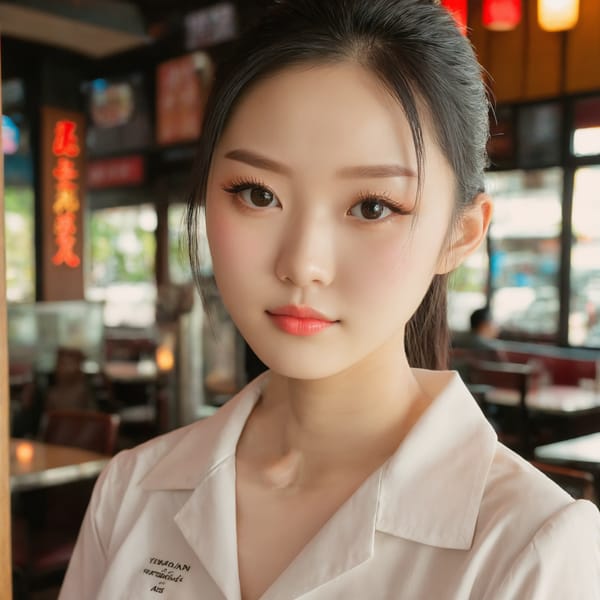 Tags: 21872187, SDXL
{"3": {"inputs": {"seed": 974111973864477, "steps": 64, "cfg": 5.26, "sampler_name": "dpmpp_2m", "scheduler": "karras", "denoise": 1.0, "model": ["27", 0], "positive": ["6", 0], "negative": ["7", 0], "latent_image": ["5", 0]}, "class_type": "KSampler"}, "4": {"inputs": {"ckpt_name": "juggernautxl.safetensors"}, "class_type": "CheckpointLoaderSimple"}, "5": {"inputs": {"width": 1024, "height": 1024, "batch_size": 1}, "class_type": "EmptyLatentImage"}, "6": {"inputs": {"text": "20 year old girl, (chinese:0.99), (slim:0.98), (sexy lips:1.05), (detailed face:0.99), (cute:1.08), (eyelashes:1.10), (pale skin:1.08), (blush:0.95), (seductive pose:1.07), (beautiful eyes:1.01), (idol:1.03), (double eyelids:0.96), (seductive facial expression:1.10), (perky ass:1.09), (exposed ass:1.09), (looking back:0.96), (sexy ass:1.04), (thigh gap:1.01), (a waitress in uniform:1.08) working at a restaurant, (film:1.07), (RAW:1.00), (textured skin:1.09), (candid cinema:1.05), (skin fuzz:1.00), (natural looking skin:1.00), (detailed skin:1.09), (portra:1.04), (soft lighting:1.08)", "clip": ["27", 1]}, "class_type": "CLIPTextEncode"}, "7": {"inputs": {"text": "(open mouth:1.08), (watermark:1.06), (bad hands:1.05), (low resolution:1.09), (worst quality:1.10), (distorted:1.13), (twisted:1.07)", "clip": ["27", 1]}, "class_type": "CLIPTextEncode"}, "8": {"inputs": {"samples": ["3", 0], "vae": ["4", 2]}, "class_type": "VAEDecode"}, "25": {"inputs": {"lora_name": "nudify_xl.safetensors", "strength_model": 0.16, "strength_clip": 0.37, "model": ["4", 0], "clip": ["4", 1]}, "class_type": "LoraLoader"}, "26": {"inputs": {"lora_name": "shirtlift_SDXL_v2.safetensors", "strength_model": 0.17, "strength_clip": 0.14, "model": ["25", 0], "clip": ["25", 1]}, "class_type": "LoraLoader"}, "27": {"inputs": {"lora_name": "PerfectEyesXL.safetensors", "strength_model": 0.11, "strength_clip": 0.14, "model": ["26", 0], "clip": ["26", 1]}, "class_type": "LoraLoader"}, "30": {"inputs": {"model_name": "4x_NMKD-Superscale-SP_178000_G.pth"}, "class_type": "UpscaleModelLoader"}, "31": {"inputs": {"upscale_model": ["30", 0], "image": ["8", 0]}, "class_type": "ImageUpscaleWithModel"}, "32": {"inputs": {"upscale_method": "lanczos", "scale_by": 0.5, "image": ["31", 0]}, "class_type": "ImageScaleBy"}, "33": {"inputs": {"pixels": ["32", 0], "vae": ["4", 2]}, "class_type": "VAEEncode"}, "34": {"inputs": {"seed": 974111973864477, "steps": 64, "cfg": 5.26, "sampler_name": "dpmpp_2m", "scheduler": "karras", "denoise": 0.3, "model": ["27", 0], "positive": ["6", 0], "negative": ["7", 0], "latent_image": ["33", 0]}, "class_type": "KSampler"}, "36": {"inputs": {"samples": ["34", 0], "vae": ["4", 2]}, "class_type": "VAEDecode"}, "39": {"inputs": {"filename_prefix": "comfyapi-1735110752553", "images": ["36", 0]}, "class_type": "SaveImage"}}