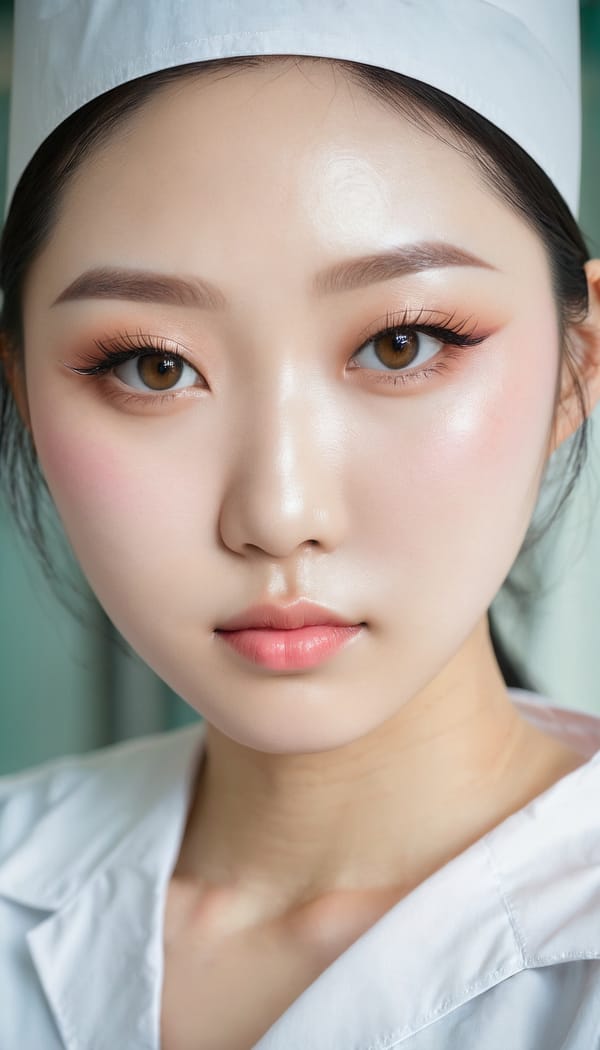 Tags: 21872187, SDXL
{"3": {"inputs": {"seed": 686000419448623, "steps": 32, "cfg": 7.82, "sampler_name": "dpmpp_2m", "scheduler": "karras", "denoise": 1.0, "model": ["27", 0], "positive": ["6", 0], "negative": ["7", 0], "latent_image": ["5", 0]}, "class_type": "KSampler"}, "4": {"inputs": {"ckpt_name": "juggernautxl.safetensors"}, "class_type": "CheckpointLoaderSimple"}, "5": {"inputs": {"width": 768, "height": 1344, "batch_size": 1}, "class_type": "EmptyLatentImage"}, "6": {"inputs": {"text": "20 year old girl, (korean:1.02), (taiwanese:0.95), (temptress:1.03), (seductive pose:1.04), (pale skin:1.14), (seductive facial expression:0.96), (detailed face:1.01), (beautiful eyes:1.14), (double eyelids:1.06), (blush:1.07), (cute:1.08), (sexy lips:1.12), (idol:1.14), (eyelashes:1.03), (perky ass:1.09), (exposed ass:1.03), (looking back:1.05), (sexy ass:0.98), (thigh gap:1.00), (nurse in uniform:1.09) working in a hospital ward, (textured skin:1.00), (detailed skin:1.06), (film:1.08), (candid cinema:1.06), (soft lighting:1.08), (skin fuzz:1.06), (natural looking skin:1.03), (RAW:1.01), (portra:1.02)", "clip": ["27", 1]}, "class_type": "CLIPTextEncode"}, "7": {"inputs": {"text": "(twisted:1.13), (watermark:1.06), (distorted:1.10), (worst quality:1.10), (open mouth:1.14), (low resolution:1.06), (bad hands:1.10)", "clip": ["27", 1]}, "class_type": "CLIPTextEncode"}, "8": {"inputs": {"samples": ["3", 0], "vae": ["4", 2]}, "class_type": "VAEDecode"}, "25": {"inputs": {"lora_name": "nudify_xl.safetensors", "strength_model": 0.37, "strength_clip": 0.12, "model": ["4", 0], "clip": ["4", 1]}, "class_type": "LoraLoader"}, "26": {"inputs": {"lora_name": "shirtlift_SDXL_v2.safetensors", "strength_model": 0.06, "strength_clip": 0.06, "model": ["25", 0], "clip": ["25", 1]}, "class_type": "LoraLoader"}, "27": {"inputs": {"lora_name": "PerfectEyesXL.safetensors", "strength_model": 0.07, "strength_clip": 0.01, "model": ["26", 0], "clip": ["26", 1]}, "class_type": "LoraLoader"}, "30": {"inputs": {"model_name": "4x_NMKD-Superscale-SP_178000_G.pth"}, "class_type": "UpscaleModelLoader"}, "31": {"inputs": {"upscale_model": ["30", 0], "image": ["8", 0]}, "class_type": "ImageUpscaleWithModel"}, "32": {"inputs": {"upscale_method": "lanczos", "scale_by": 0.5, "image": ["31", 0]}, "class_type": "ImageScaleBy"}, "33": {"inputs": {"pixels": ["32", 0], "vae": ["4", 2]}, "class_type": "VAEEncode"}, "34": {"inputs": {"seed": 686000419448623, "steps": 32, "cfg": 7.82, "sampler_name": "dpmpp_2m", "scheduler": "karras", "denoise": 0.3, "model": ["27", 0], "positive": ["6", 0], "negative": ["7", 0], "latent_image": ["33", 0]}, "class_type": "KSampler"}, "36": {"inputs": {"samples": ["34", 0], "vae": ["4", 2]}, "class_type": "VAEDecode"}, "39": {"inputs": {"filename_prefix": "comfyapi-1735610816570", "images": ["36", 0]}, "class_type": "SaveImage"}}