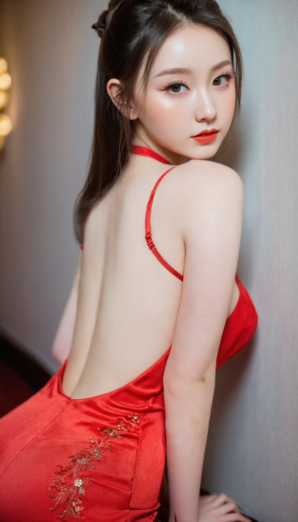 Tags: 21872187, SDXL
{"3": {"inputs": {"seed": 252121731228189, "steps": 64, "cfg": 7.95, "sampler_name": "dpmpp_2m", "scheduler": "karras", "denoise": 1.0, "model": ["27", 0], "positive": ["6", 0], "negative": ["7", 0], "latent_image": ["5", 0]}, "class_type": "KSampler"}, "4": {"inputs": {"ckpt_name": "leosamsHelloworldSDXL_helloworldSDXL32DPO.safetensors"}, "class_type": "CheckpointLoaderSimple"}, "5": {"inputs": {"width": 768, "height": 1344, "batch_size": 1}, "class_type": "EmptyLatentImage"}, "6": {"inputs": {"text": "20 year old girl, (ukrainian:0.99), (chinese:1.07), (irish:0.99), (double eyelids:1.10), (eyelashes:1.10), (cute:1.12), (beautiful eyes:1.13), (detailed face:0.99), (seductive facial expression:1.08), (temptress:1.14), (pale skin:0.97), (blush:0.96), (slim:1.13), (seductive pose:0.98), (on all fours:0.95), (spreading ass cheeks:1.11), (from behind:1.01), (backboob:0.99), (wearing a low-cut red dress:0.95) at a ballroom, (skin fuzz:1.02), (soft lighting:1.05), (textured skin:1.05), (RAW:1.00), (natural looking skin:1.03), (detailed skin:1.02), (film:1.03), (portra:1.08), (candid cinema:1.02)", "clip": ["27", 1]}, "class_type": "CLIPTextEncode"}, "7": {"inputs": {"text": "(low resolution:1.05), (watermark:1.06), (worst quality:1.12), (twisted:1.10), (distorted:1.12), (open mouth:1.06), (bad hands:1.07)", "clip": ["27", 1]}, "class_type": "CLIPTextEncode"}, "8": {"inputs": {"samples": ["3", 0], "vae": ["4", 2]}, "class_type": "VAEDecode"}, "25": {"inputs": {"lora_name": "nudify_xl.safetensors", "strength_model": 0.31, "strength_clip": 0.37, "model": ["4", 0], "clip": ["4", 1]}, "class_type": "LoraLoader"}, "26": {"inputs": {"lora_name": "shirtlift_SDXL_v2.safetensors", "strength_model": 0.15, "strength_clip": 0.07, "model": ["25", 0], "clip": ["25", 1]}, "class_type": "LoraLoader"}, "27": {"inputs": {"lora_name": "PerfectEyesXL.safetensors", "strength_model": 0.01, "strength_clip": 0.14, "model": ["26", 0], "clip": ["26", 1]}, "class_type": "LoraLoader"}, "30": {"inputs": {"model_name": "4x_NMKD-Superscale-SP_178000_G.pth"}, "class_type": "UpscaleModelLoader"}, "31": {"inputs": {"upscale_model": ["30", 0], "image": ["8", 0]}, "class_type": "ImageUpscaleWithModel"}, "32": {"inputs": {"upscale_method": "lanczos", "scale_by": 0.5, "image": ["31", 0]}, "class_type": "ImageScaleBy"}, "33": {"inputs": {"pixels": ["32", 0], "vae": ["4", 2]}, "class_type": "VAEEncode"}, "34": {"inputs": {"seed": 252121731228189, "steps": 64, "cfg": 7.95, "sampler_name": "dpmpp_2m", "scheduler": "karras", "denoise": 0.3, "model": ["27", 0], "positive": ["6", 0], "negative": ["7", 0], "latent_image": ["33", 0]}, "class_type": "KSampler"}, "36": {"inputs": {"samples": ["34", 0], "vae": ["4", 2]}, "class_type": "VAEDecode"}, "39": {"inputs": {"filename_prefix": "comfyapi-1707439396864", "images": ["36", 0]}, "class_type": "SaveImage"}}