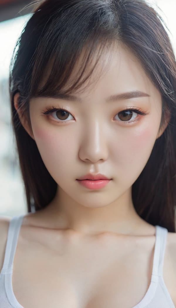 Tags: 21872187, SDXL
{"3": {"inputs": {"seed": 880505013490552, "steps": 64, "cfg": 5.2, "sampler_name": "dpmpp_2m", "scheduler": "karras", "denoise": 1.0, "model": ["27", 0], "positive": ["6", 0], "negative": ["7", 0], "latent_image": ["5", 0]}, "class_type": "KSampler"}, "4": {"inputs": {"ckpt_name": "juggernautxl.safetensors"}, "class_type": "CheckpointLoaderSimple"}, "5": {"inputs": {"width": 768, "height": 1344, "batch_size": 1}, "class_type": "EmptyLatentImage"}, "6": {"inputs": {"text": "20 year old girl, (korean:1.12), (pale skin:1.14), (idol:0.99), (double eyelids:1.09), (detailed face:1.03), (cute:1.09), (blush:1.03), (seductive pose:1.01), (temptress:1.08), (beautiful eyes:1.12), (sexy lips:0.98), (slim:1.02), (eyelashes:1.05), (seductive facial expression:1.01), (in a seductive pose:1.13), (large perky breasts:1.06), (cleavage:1.13), (thigh gap:0.96), (white tanktop:0.98), busy street, (candid cinema:1.02), (textured skin:1.01), (soft lighting:1.04), (film:1.00), (skin fuzz:1.03), (natural looking skin:1.02), (RAW:1.05), (detailed skin:1.09), (portra:1.03)", "clip": ["27", 1]}, "class_type": "CLIPTextEncode"}, "7": {"inputs": {"text": "(twisted:1.13), (bad hands:1.14), (worst quality:1.05), (distorted:1.07), (watermark:1.06), (open mouth:1.08), (low resolution:1.13)", "clip": ["27", 1]}, "class_type": "CLIPTextEncode"}, "8": {"inputs": {"samples": ["3", 0], "vae": ["4", 2]}, "class_type": "VAEDecode"}, "25": {"inputs": {"lora_name": "nudify_xl.safetensors", "strength_model": 0.08, "strength_clip": 0.35, "model": ["4", 0], "clip": ["4", 1]}, "class_type": "LoraLoader"}, "26": {"inputs": {"lora_name": "shirtlift_SDXL_v2.safetensors", "strength_model": 0.11, "strength_clip": 0.11, "model": ["25", 0], "clip": ["25", 1]}, "class_type": "LoraLoader"}, "27": {"inputs": {"lora_name": "PerfectEyesXL.safetensors", "strength_model": 0.08, "strength_clip": 0.14, "model": ["26", 0], "clip": ["26", 1]}, "class_type": "LoraLoader"}, "30": {"inputs": {"model_name": "4x_NMKD-Superscale-SP_178000_G.pth"}, "class_type": "UpscaleModelLoader"}, "31": {"inputs": {"upscale_model": ["30", 0], "image": ["8", 0]}, "class_type": "ImageUpscaleWithModel"}, "32": {"inputs": {"upscale_method": "lanczos", "scale_by": 0.5, "image": ["31", 0]}, "class_type": "ImageScaleBy"}, "33": {"inputs": {"pixels": ["32", 0], "vae": ["4", 2]}, "class_type": "VAEEncode"}, "34": {"inputs": {"seed": 880505013490552, "steps": 64, "cfg": 5.2, "sampler_name": "dpmpp_2m", "scheduler": "karras", "denoise": 0.3, "model": ["27", 0], "positive": ["6", 0], "negative": ["7", 0], "latent_image": ["33", 0]}, "class_type": "KSampler"}, "36": {"inputs": {"samples": ["34", 0], "vae": ["4", 2]}, "class_type": "VAEDecode"}, "39": {"inputs": {"filename_prefix": "comfyapi-1734714584892", "images": ["36", 0]}, "class_type": "SaveImage"}}