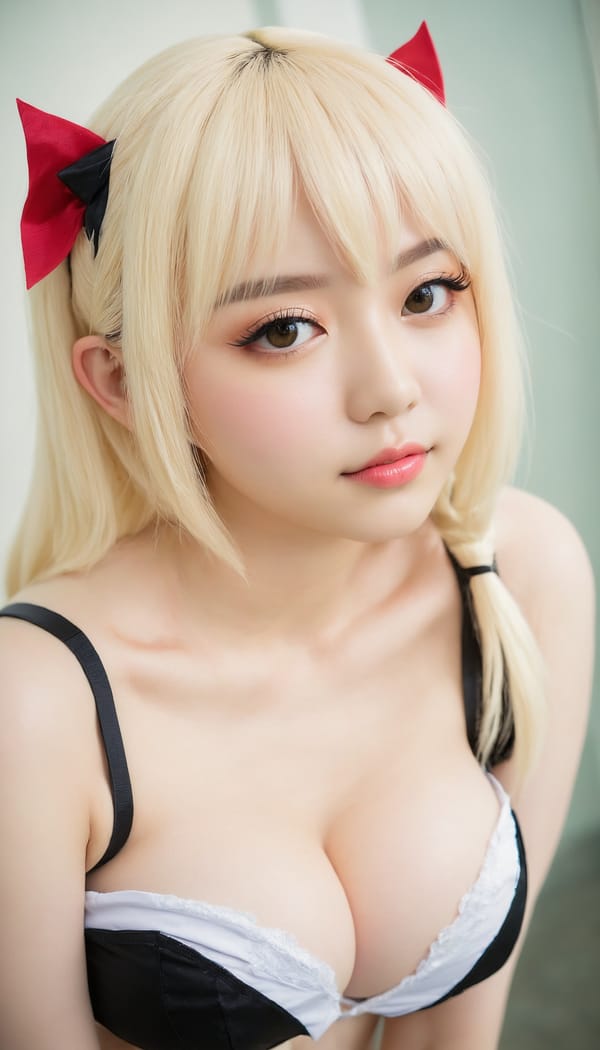 Tags: 21872187, SDXL
{"3": {"inputs": {"seed": 410119101273599, "steps": 32, "cfg": 5.22, "sampler_name": "dpmpp_2m", "scheduler": "karras", "denoise": 1.0, "model": ["27", 0], "positive": ["6", 0], "negative": ["7", 0], "latent_image": ["5", 0]}, "class_type": "KSampler"}, "4": {"inputs": {"ckpt_name": "juggernautxl.safetensors"}, "class_type": "CheckpointLoaderSimple"}, "5": {"inputs": {"width": 768, "height": 1344, "batch_size": 1}, "class_type": "EmptyLatentImage"}, "6": {"inputs": {"text": "26 year old girl, (cute:1.01), (double eyelids:1.01), (seductive pose:1.08), (idol:1.11), (detailed face:1.00), (eyelashes:0.98), (pale skin:1.08), (blush:1.14), (beautiful eyes:1.12), (sexy lips:1.12), (on all fours:1.01), (spreading ass cheeks:0.98), (from behind:1.08), (backboob:1.02), (in a cosplay:1.10) at comiket posing for camera, (film:1.09), (candid cinema:1.02), (detailed skin:1.02), (soft lighting:1.07), (portra:1.00), (natural looking skin:1.01), (skin fuzz:1.01), (RAW:1.04), (textured skin:1.05)", "clip": ["27", 1]}, "class_type": "CLIPTextEncode"}, "7": {"inputs": {"text": "(watermark:1.10), (open mouth:1.11), (distorted:1.10), (worst quality:1.07), (bad hands:1.09), (twisted:1.08), (low resolution:1.10)", "clip": ["27", 1]}, "class_type": "CLIPTextEncode"}, "8": {"inputs": {"samples": ["3", 0], "vae": ["4", 2]}, "class_type": "VAEDecode"}, "25": {"inputs": {"lora_name": "nudify_xl.safetensors", "strength_model": 0.2, "strength_clip": 0.2, "model": ["4", 0], "clip": ["4", 1]}, "class_type": "LoraLoader"}, "26": {"inputs": {"lora_name": "shirtlift_SDXL_v2.safetensors", "strength_model": 0.12, "strength_clip": 0.12, "model": ["25", 0], "clip": ["25", 1]}, "class_type": "LoraLoader"}, "27": {"inputs": {"lora_name": "PerfectEyesXL.safetensors", "strength_model": 0.17, "strength_clip": 0.14, "model": ["26", 0], "clip": ["26", 1]}, "class_type": "LoraLoader"}, "30": {"inputs": {"model_name": "4x_NMKD-Superscale-SP_178000_G.pth"}, "class_type": "UpscaleModelLoader"}, "31": {"inputs": {"upscale_model": ["30", 0], "image": ["8", 0]}, "class_type": "ImageUpscaleWithModel"}, "32": {"inputs": {"upscale_method": "lanczos", "scale_by": 0.5, "image": ["31", 0]}, "class_type": "ImageScaleBy"}, "33": {"inputs": {"pixels": ["32", 0], "vae": ["4", 2]}, "class_type": "VAEEncode"}, "34": {"inputs": {"seed": 410119101273599, "steps": 32, "cfg": 5.22, "sampler_name": "dpmpp_2m", "scheduler": "karras", "denoise": 0.3, "model": ["27", 0], "positive": ["6", 0], "negative": ["7", 0], "latent_image": ["33", 0]}, "class_type": "KSampler"}, "36": {"inputs": {"samples": ["34", 0], "vae": ["4", 2]}, "class_type": "VAEDecode"}, "39": {"inputs": {"filename_prefix": "comfyapi-1713755689934", "images": ["36", 0]}, "class_type": "SaveImage"}}