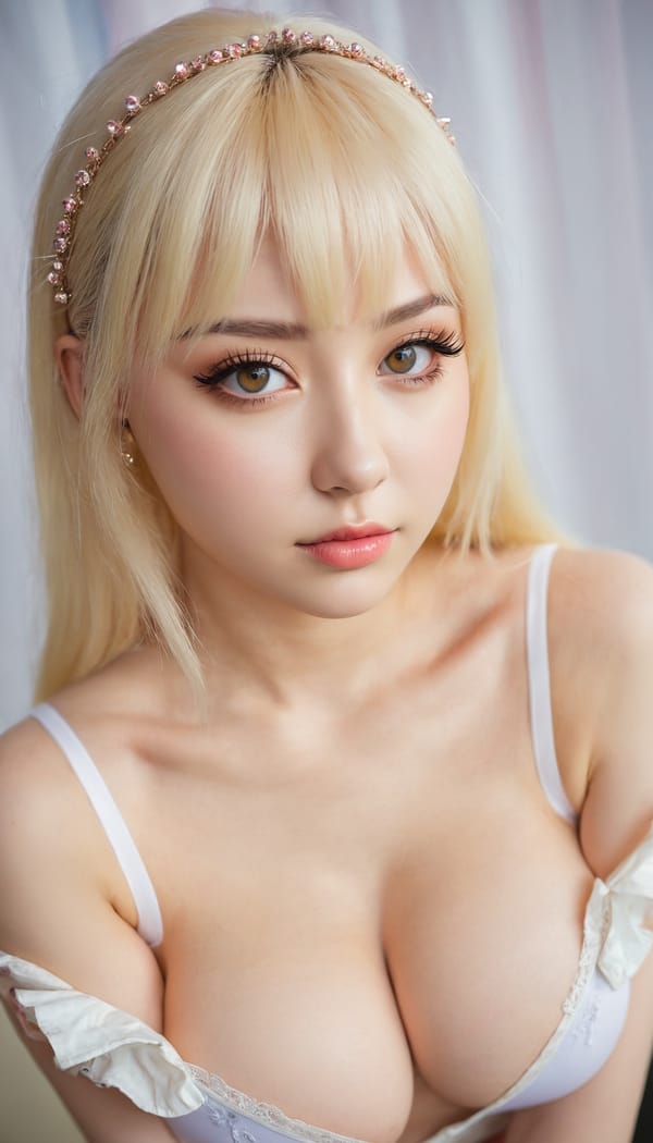 Tags: 21872187, SDXL
{"3": {"inputs": {"seed": 591744733942559, "steps": 64, "cfg": 6.45, "sampler_name": "dpmpp_2m", "scheduler": "karras", "denoise": 1.0, "model": ["27", 0], "positive": ["6", 0], "negative": ["7", 0], "latent_image": ["5", 0]}, "class_type": "KSampler"}, "4": {"inputs": {"ckpt_name": "juggernautxl.safetensors"}, "class_type": "CheckpointLoaderSimple"}, "5": {"inputs": {"width": 768, "height": 1344, "batch_size": 1}, "class_type": "EmptyLatentImage"}, "6": {"inputs": {"text": "27 year old girl, (ukrainian:1.06), (russian:1.11), (seductive pose:0.97), (eyelashes:1.03), (double eyelids:1.08), (sexy lips:1.14), (detailed face:1.04), (slim:0.95), (beautiful eyes:0.96), (blush:0.95), (seductive facial expression:0.98), (cute:1.02), (pale skin:0.96), (temptress:1.11), (idol:1.02), (in a seductive pose:1.01), (large perky breasts:0.95), (cleavage:0.95), (thigh gap:1.04), (in a cosplay:0.98) at comiket posing for camera, (soft lighting:1.01), (textured skin:1.06), (natural looking skin:1.03), (skin fuzz:1.01), (detailed skin:1.01), (RAW:1.08), (film:1.04), (candid cinema:1.04), (portra:1.05)", "clip": ["27", 1]}, "class_type": "CLIPTextEncode"}, "7": {"inputs": {"text": "(worst quality:1.14), (bad hands:1.07), (twisted:1.09), (distorted:1.05), (low resolution:1.14), (watermark:1.05), (open mouth:1.10)", "clip": ["27", 1]}, "class_type": "CLIPTextEncode"}, "8": {"inputs": {"samples": ["3", 0], "vae": ["4", 2]}, "class_type": "VAEDecode"}, "25": {"inputs": {"lora_name": "nudify_xl.safetensors", "strength_model": 0.13, "strength_clip": 0.04, "model": ["4", 0], "clip": ["4", 1]}, "class_type": "LoraLoader"}, "26": {"inputs": {"lora_name": "shirtlift_SDXL_v2.safetensors", "strength_model": 0.16, "strength_clip": 0.08, "model": ["25", 0], "clip": ["25", 1]}, "class_type": "LoraLoader"}, "27": {"inputs": {"lora_name": "PerfectEyesXL.safetensors", "strength_model": 0.09, "strength_clip": 0.19, "model": ["26", 0], "clip": ["26", 1]}, "class_type": "LoraLoader"}, "30": {"inputs": {"model_name": "4x_NMKD-Superscale-SP_178000_G.pth"}, "class_type": "UpscaleModelLoader"}, "31": {"inputs": {"upscale_model": ["30", 0], "image": ["8", 0]}, "class_type": "ImageUpscaleWithModel"}, "32": {"inputs": {"upscale_method": "lanczos", "scale_by": 0.5, "image": ["31", 0]}, "class_type": "ImageScaleBy"}, "33": {"inputs": {"pixels": ["32", 0], "vae": ["4", 2]}, "class_type": "VAEEncode"}, "34": {"inputs": {"seed": 591744733942559, "steps": 64, "cfg": 6.45, "sampler_name": "dpmpp_2m", "scheduler": "karras", "denoise": 0.3, "model": ["27", 0], "positive": ["6", 0], "negative": ["7", 0], "latent_image": ["33", 0]}, "class_type": "KSampler"}, "36": {"inputs": {"samples": ["34", 0], "vae": ["4", 2]}, "class_type": "VAEDecode"}, "39": {"inputs": {"filename_prefix": "comfyapi-1714551257209", "images": ["36", 0]}, "class_type": "SaveImage"}}