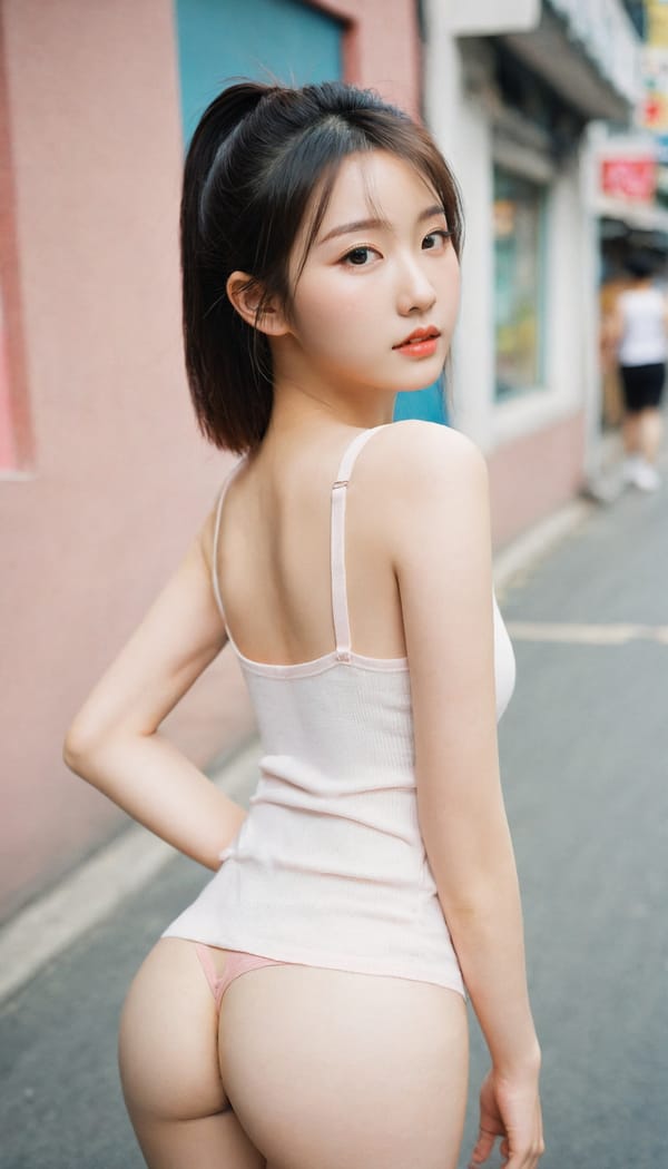 Tags: 21872187, SDXL
{"3": {"inputs": {"seed": 359539181772305, "steps": 64, "cfg": 6.5, "sampler_name": "dpmpp_2m", "scheduler": "karras", "denoise": 1.0, "model": ["27", 0], "positive": ["6", 0], "negative": ["7", 0], "latent_image": ["5", 0]}, "class_type": "KSampler"}, "4": {"inputs": {"ckpt_name": "leosamsHelloworldSDXL_helloworldSDXL32DPO.safetensors"}, "class_type": "CheckpointLoaderSimple"}, "5": {"inputs": {"width": 768, "height": 1344, "batch_size": 1}, "class_type": "EmptyLatentImage"}, "6": {"inputs": {"text": "20 year old girl, (chinese:0.95), (korean:1.06), (slim:1.01), (blush:1.09), (seductive pose:1.08), (pale skin:1.01), (eyelashes:1.04), (seductive facial expression:0.95), (idol:1.01), (cute:0.97), (temptress:1.13), (sexy lips:0.97), (double eyelids:1.08), (detailed face:0.96), (beautiful eyes:1.14), (perky ass:1.13), (exposed ass:1.14), (looking back:0.97), (sexy ass:1.08), (thigh gap:0.97), (white tanktop:1.00), busy street, (detailed skin:1.08), (portra:1.05), (textured skin:1.09), (skin fuzz:1.02), (natural looking skin:1.01), (soft lighting:1.04), (RAW:1.04), (candid cinema:1.03), (film:1.09)", "clip": ["27", 1]}, "class_type": "CLIPTextEncode"}, "7": {"inputs": {"text": "(worst quality:1.09), (twisted:1.06), (bad hands:1.12), (low resolution:1.06), (open mouth:1.11), (distorted:1.06), (watermark:1.07)", "clip": ["27", 1]}, "class_type": "CLIPTextEncode"}, "8": {"inputs": {"samples": ["3", 0], "vae": ["4", 2]}, "class_type": "VAEDecode"}, "25": {"inputs": {"lora_name": "nudify_xl.safetensors", "strength_model": 0.12, "strength_clip": 0.18, "model": ["4", 0], "clip": ["4", 1]}, "class_type": "LoraLoader"}, "26": {"inputs": {"lora_name": "shirtlift_SDXL_v2.safetensors", "strength_model": 0.05, "strength_clip": 0.03, "model": ["25", 0], "clip": ["25", 1]}, "class_type": "LoraLoader"}, "27": {"inputs": {"lora_name": "PerfectEyesXL.safetensors", "strength_model": 0.13, "strength_clip": 0.05, "model": ["26", 0], "clip": ["26", 1]}, "class_type": "LoraLoader"}, "30": {"inputs": {"model_name": "4x_NMKD-Superscale-SP_178000_G.pth"}, "class_type": "UpscaleModelLoader"}, "31": {"inputs": {"upscale_model": ["30", 0], "image": ["8", 0]}, "class_type": "ImageUpscaleWithModel"}, "32": {"inputs": {"upscale_method": "lanczos", "scale_by": 0.5, "image": ["31", 0]}, "class_type": "ImageScaleBy"}, "33": {"inputs": {"pixels": ["32", 0], "vae": ["4", 2]}, "class_type": "VAEEncode"}, "34": {"inputs": {"seed": 359539181772305, "steps": 64, "cfg": 6.5, "sampler_name": "dpmpp_2m", "scheduler": "karras", "denoise": 0.3, "model": ["27", 0], "positive": ["6", 0], "negative": ["7", 0], "latent_image": ["33", 0]}, "class_type": "KSampler"}, "36": {"inputs": {"samples": ["34", 0], "vae": ["4", 2]}, "class_type": "VAEDecode"}, "39": {"inputs": {"filename_prefix": "comfyapi-1707656073586", "images": ["36", 0]}, "class_type": "SaveImage"}}