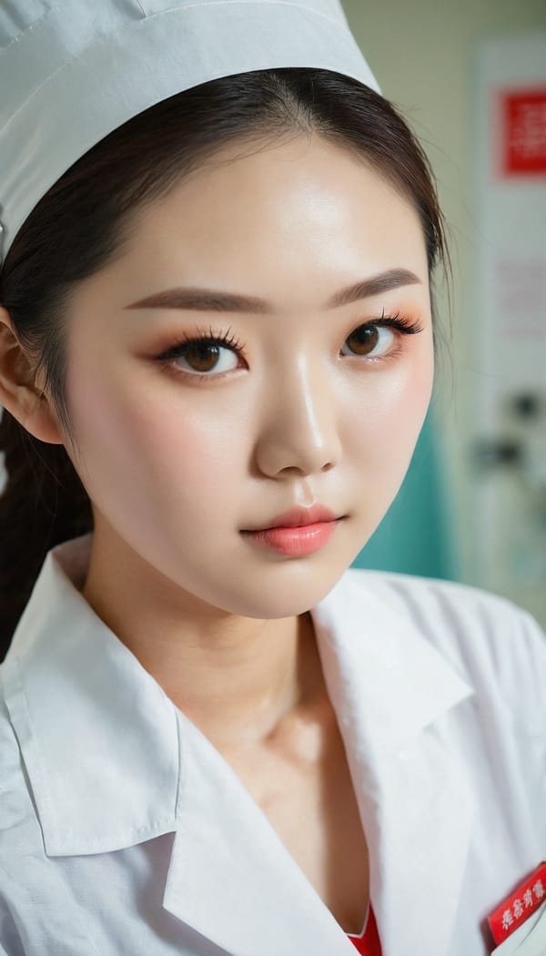 Tags: 21872187, SDXL
{"3": {"inputs": {"seed": 711002678503381, "steps": 64, "cfg": 6.33, "sampler_name": "dpmpp_2m", "scheduler": "karras", "denoise": 1.0, "model": ["27", 0], "positive": ["6", 0], "negative": ["7", 0], "latent_image": ["5", 0]}, "class_type": "KSampler"}, "4": {"inputs": {"ckpt_name": "juggernautxl.safetensors"}, "class_type": "CheckpointLoaderSimple"}, "5": {"inputs": {"width": 768, "height": 1344, "batch_size": 1}, "class_type": "EmptyLatentImage"}, "6": {"inputs": {"text": "22 year old girl, (chinese:0.99), (japanese:1.03), (sexy lips:0.98), (temptress:1.11), (double eyelids:1.10), (blush:0.98), (eyelashes:0.95), (seductive pose:0.97), (beautiful eyes:1.02), (slim:1.08), (detailed face:0.97), (seductive facial expression:1.12), (pale skin:1.06), (cute:1.06), (on all fours:1.08), (spreading ass cheeks:1.13), (from behind:0.95), (backboob:1.10), (nurse in uniform:1.12) working in a hospital ward, (portra:1.05), (textured skin:1.05), (candid cinema:1.07), (soft lighting:1.04), (natural looking skin:1.07), (detailed skin:1.01), (film:1.02)", "clip": ["27", 1]}, "class_type": "CLIPTextEncode"}, "7": {"inputs": {"text": "(low resolution:1.14), (worst quality:1.08), (bad hands:1.05), (watermark:1.12), (distorted:1.13), (open mouth:1.14), (twisted:1.14)", "clip": ["27", 1]}, "class_type": "CLIPTextEncode"}, "8": {"inputs": {"samples": ["3", 0], "vae": ["4", 2]}, "class_type": "VAEDecode"}, "25": {"inputs": {"lora_name": "nudify_xl.safetensors", "strength_model": 0.33, "strength_clip": 0.13, "model": ["4", 0], "clip": ["4", 1]}, "class_type": "LoraLoader"}, "26": {"inputs": {"lora_name": "shirtlift_SDXL_v2.safetensors", "strength_model": 0.11, "strength_clip": 0.06, "model": ["25", 0], "clip": ["25", 1]}, "class_type": "LoraLoader"}, "27": {"inputs": {"lora_name": "PerfectEyesXL.safetensors", "strength_model": 0.07, "strength_clip": 0.17, "model": ["26", 0], "clip": ["26", 1]}, "class_type": "LoraLoader"}, "30": {"inputs": {"model_name": "4x_NMKD-Superscale-SP_178000_G.pth"}, "class_type": "UpscaleModelLoader"}, "31": {"inputs": {"upscale_model": ["30", 0], "image": ["8", 0]}, "class_type": "ImageUpscaleWithModel"}, "32": {"inputs": {"upscale_method": "lanczos", "scale_by": 0.5, "image": ["31", 0]}, "class_type": "ImageScaleBy"}, "33": {"inputs": {"pixels": ["32", 0], "vae": ["4", 2]}, "class_type": "VAEEncode"}, "34": {"inputs": {"seed": 711002678503381, "steps": 64, "cfg": 6.33, "sampler_name": "dpmpp_2m", "scheduler": "karras", "denoise": 0.3, "model": ["27", 0], "positive": ["6", 0], "negative": ["7", 0], "latent_image": ["33", 0]}, "class_type": "KSampler"}, "36": {"inputs": {"samples": ["34", 0], "vae": ["4", 2]}, "class_type": "VAEDecode"}, "39": {"inputs": {"filename_prefix": "comfyapi-1715919297443", "images": ["36", 0]}, "class_type": "SaveImage"}}